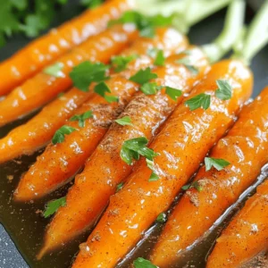 To make maple glazed carrots, you need a few simple items. Here’s what you will need: - 1 lb baby carrots, cleaned and trimmed - 2 tablespoons unsalted butter - 1/4 cup pure maple syrup - 1 teaspoon ground cinnamon - 1/2 teaspoon freshly grated nutmeg - Salt and pepper to taste - 1 tablespoon chopped fresh parsley (for garnish) These ingredients create a lovely balance of sweetness and spice. You can add more depth to the dish with these extras: - A splash of orange juice for a citrus twist - A pinch of cayenne pepper for heat - Chopped pecans for crunch These options help you customize the recipe to your taste. For this recipe, you need some basic kitchen tools: - A large pot for boiling - A large skillet for cooking - A cutting board and knife for prep Having the right tools makes cooking easier and more fun. You can find the full recipe to guide you through the steps to create this delightful dish. Start with fresh baby carrots. You want them cleaned and trimmed. This keeps their sweet taste. Place a large pot on the stove and fill it with water. Bring the water to a boil. Once boiling, add the carrots. Cook them for about 5 to 7 minutes. You want them slightly tender but still crisp. Drain the carrots and set them aside. This will prepare them for the tasty glaze. Grab a large skillet and place it over medium heat. Add 2 tablespoons of unsalted butter to the skillet. Allow it to melt gently. Once melted, add the cooked carrots to the skillet. Pour in 1/4 cup of pure maple syrup. The sweet syrup will coat the carrots nicely. Sprinkle in 1 teaspoon of ground cinnamon and 1/2 teaspoon of freshly grated nutmeg. Toss the carrots well so they are evenly coated. Cook for an additional 5 to 8 minutes. Stir them occasionally. The maple syrup will caramelize and create a beautiful glaze. Once the carrots are glazed, season them with salt and pepper to taste. This enhances their flavor. Remove the skillet from the heat. Use a serving dish to transfer the carrots. For a pop of color, garnish with 1 tablespoon of chopped fresh parsley. This adds a lovely finish to the dish. Now you have a vibrant, delicious side dish that everyone will love. For the full recipe, check out the earlier section! To get that shiny, perfect glaze on your carrots, start with fresh baby carrots. They cook quickly and look great. Boil them until they are tender but still firm, about five to seven minutes. This step helps them absorb the maple syrup better. After draining, toss them in a hot skillet with melted butter. The heat activates the sugars in the maple syrup, creating that beautiful glaze. Stir gently as they cook, so they coat evenly. Using a skillet gives you the best control over cooking. I like to use medium heat to avoid burning the syrup. You can also add a splash of water to the skillet if the mixture gets too thick. This keeps the carrots moist and allows them to cook more evenly. Stir often to prevent sticking and to ensure every carrot gets that sweet flavor. One common mistake is overcooking the carrots. They should stay slightly crisp for the best texture. Also, don’t skip the seasoning. A little salt and pepper balance the sweetness of the maple syrup. Lastly, remember not to rush the caramelization process. Give the carrots enough time to soak in the flavors, about five to eight minutes in the skillet. For more details, check the Full Recipe. {{image_2}} You can switch up the sweetener in maple glazed carrots. Instead of maple syrup, try honey or agave nectar. Each gives a unique flavor. Brown sugar or coconut sugar works too. Remember, each sweetener changes the taste, so sample as you go. Herbs and spices can make maple glazed carrots exciting. Fresh thyme pairs well with sweet flavors. Add a pinch of cayenne pepper for a gentle kick. You can even mix in ginger for warmth. Experiment and find what you love. Carrots are great, but other veggies shine too. Try parsnips for a sweeter twist. Sweet potatoes add a creamy texture. You could even use Brussels sprouts for a hearty side. Just adjust cooking times for each veggie. This keeps your meal fresh and fun. For the full recipe, check out the Maple Glazed Carrots 🥕 section above. Enjoy experimenting! After enjoying your maple glazed carrots, store any leftovers in an airtight container. Make sure to let them cool down first. Place the container in the fridge. These carrots taste best when eaten within three days. If you want to keep them longer, try freezing them. To reheat, you can use the microwave or the stovetop. For the microwave, place the carrots in a bowl and cover them with a damp paper towel. Heat for about 1-2 minutes. Stir halfway through for even warmth. If using the stovetop, heat a skillet over medium heat. Add a splash of water to the pan and then add the carrots. Stir until they are warm. Freezing maple glazed carrots is a great option for long-term storage. First, let them cool completely. Next, spread the carrots in a single layer on a baking sheet. Freeze for about two hours. Once frozen, transfer them to a freezer bag. Squeeze out the air and seal tightly. They can last up to six months in the freezer. When ready to cook, thaw them overnight in the fridge before reheating. Enjoy your delicious side dish anytime! For the complete dish, check out the Full Recipe. Carrots are packed with vitamins. They are a great source of vitamin A, which helps your eyes. Carrots also have fiber, which aids digestion. They can help improve your skin health too. Eating carrots may lower the risk of heart disease. Plus, they taste great in many dishes! Yes, you can use frozen carrots! Just thaw them before cooking. Frozen carrots may be softer, so check them as they cook. The glaze will still add wonderful flavor. Keep an eye on cooking time to avoid mushy carrots. Maple glazed carrots can last in the fridge for up to four days. Store them in an airtight container. When you’re ready to eat, reheat them gently on the stove or in the microwave. They may lose some crunch, but they will still taste delicious. Absolutely! You can prepare the carrots and glaze them a day in advance. Just store them properly in the fridge. When ready to serve, warm them on the stove. This helps the flavors blend even better. Maple glazed carrots pair well with roasted meats. Try them with chicken, pork, or turkey. They also go great with grains like quinoa or rice. For a complete meal, serve them alongside a fresh salad. This adds a nice crunch to your plate! Yes, you can adjust the sweetness! Add more or less maple syrup based on your taste. You can also mix in some lemon juice for a tangy twist. This helps balance the sweetness while keeping the flavor bright. If you don't have maple syrup, try honey or agave syrup. Both will give a sweet flavor but might change the taste slightly. You can also use brown sugar mixed with a bit of water as a substitute. Just make sure to melt it well for a smooth glaze. The carrots are done when they are tender but still firm. A fork should go through easily but not mushy. Keep stirring to ensure even cooking and glazing. The bright color will also tell you they are ready! Add other colorful veggies to the mix! Think about bell peppers or peas for added color. Toss in some sliced radishes for a pop of red. These additions not only look great but also taste delicious in the glaze. This recipe is gluten-free and nut-free if you use the right butter. If you have dairy issues, try vegan butter or coconut oil. Always check labels for allergens, especially if serving to guests. Maple glazed carrots are easy to make and delicious. We explored key ingredients, tips, and variations. You can enhance your dish with herbs or sweeteners. Remember to store leftovers correctly for the best taste. Avoid common errors to ensure a perfect glaze. Cook up these tasty carrots to impress anyone at your table. Enjoy this simple recipe that brings joy to every bite!