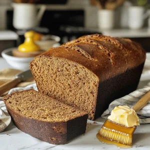 - 2 cups whole wheat flour - 1 cup all-purpose flour - 1/2 cup honey - 1/4 cup molasses - 1 teaspoon salt - 1 tablespoon instant yeast - 2 tablespoons unsweetened cocoa powder - 1 tablespoon vegetable oil - 1 1/2 cups warm water (about 110°F/43°C) - 2 tablespoons butter (for brushing) Using whole wheat flour gives the bread a nice, nutty flavor. The cocoa powder adds depth to the color and taste. Choose high-quality honey for the best sweetness. Molasses brings a rich, earthy tone, balancing the sweetness of honey. If you don't have whole wheat flour, you can use all-purpose flour instead. For a lighter taste, you can skip cocoa powder. If you want a sweeter bread, add more honey or use brown sugar. You can also replace vegetable oil with melted butter for a richer flavor. To start, grab a large mixing bowl. In it, combine 2 cups of whole wheat flour, 1 cup of all-purpose flour, 2 tablespoons of cocoa powder, 1 tablespoon of instant yeast, and 1 teaspoon of salt. Mix these dry ingredients well with a spoon. In another bowl, whisk together 1 1/2 cups of warm water, 1/2 cup of honey, 1/4 cup of molasses, and 1 tablespoon of vegetable oil. Once mixed, slowly add the wet mix to the dry mix. Stir until you see a sticky dough form. Now, turn the dough onto a floured surface. Knead for about 8 to 10 minutes. Add a little flour if it gets too sticky. The dough should feel smooth and elastic. Shape it into a ball and place it in a greased bowl. Cover it with a damp cloth. Set it in a warm spot. Let it rise for about 1 hour, until it doubles in size. After the dough rises, gently punch it down to release air. Move it back to a floured surface. Shape the dough into a loaf. Place it in a greased 9x5-inch loaf pan. Cover it again, letting it rise for 30 to 45 minutes. This time, it should rise above the rim of the pan. Preheat your oven to 350°F (175°C). Once ready, bake the loaf for 30 to 35 minutes. You’ll know it’s done when the top is golden brown and sounds hollow when you tap it. Remove the bread from the oven and brush the top with melted butter for a nice shine. Let it cool in the pan for 10 minutes. After that, transfer it to a wire rack to cool completely. You can find the full recipe for more details. To get that soft and chewy bread, kneading is key. I knead for about 8-10 minutes. This makes the dough smooth and elastic. If your dough feels too sticky, add a little flour. Make sure it is not too dry. Letting the dough rise in a warm spot makes it fluffy. Cover it well to keep it warm while it rises. I love to serve this bread warm. It pairs well with honey butter. Just spread some on a slice and enjoy! You can also serve it alongside soups or salads. For a fun twist, cut it into cubes and serve as a bread bowl for dips. To boost the taste, try adding spices. A dash of cinnamon or nutmeg adds warmth. You could also mix in herbs like rosemary or thyme. For a sweeter touch, add more honey. Experiment with different flavors to find your favorite! {{image_2}} You can make this bread even better by adding nuts or seeds. I love using walnuts or sunflower seeds. They add great crunch and flavor. To do this, simply mix in 1/2 cup of your choice when you combine the dry ingredients. This small change makes the bread hearty and fun! If you need a gluten-free option, use gluten-free flour. Many brands offer blends that work well. You can replace the whole wheat and all-purpose flour with 3 cups of gluten-free flour mix. Make sure to add 1 teaspoon of xanthan gum for the best texture. This way, everyone can enjoy Honey Wheat Bushman Bread! Enhance your bread with flavored butter spreads. A mix of softened butter with herbs or spices works wonders. Try mixing butter with garlic and parsley for a savory option. Or, add cinnamon and honey for a sweet treat. Spread it on warm slices for a tasty twist on the classic bread. For the complete recipe, check out the Full Recipe section! To store leftovers, first let the bread cool down. Wrap the bread tightly in plastic wrap or foil. This keeps it fresh. Place the wrapped bread in an airtight container. You can store it at room temperature for up to three days. If you want it to last longer, use the freezer. You can freeze Honey Wheat Bushman Bread for later. After it cools, wrap the loaf tightly. Use plastic wrap, then aluminum foil for extra protection. Label the package with the date. This bread can stay in the freezer for up to three months. When you're ready to enjoy it, just thaw it in the fridge overnight. To reheat, preheat your oven to 350°F (175°C). Unwrap the bread and place it directly on the oven rack. Heat for about 10-15 minutes. This warms it through and makes the crust nice and crisp. If you want softer bread, wrap it in foil before reheating. You can also use a microwave. Heat slices for about 15-20 seconds. Enjoy your warm bread with honey butter for that extra flavor! Outback's Honey Wheat Bushman Bread stands out for its sweet taste and soft texture. The mix of whole wheat and all-purpose flour gives it a lovely, hearty feel. Honey and molasses add depth to the flavor. Plus, the cocoa powder gives it a subtle richness. When you bake it, the smell fills your kitchen with warmth. This bread pairs well with many meals, making it a favorite among guests. Yes, you can use instant yeast instead of active dry yeast. Instant yeast works faster and doesn't need to be dissolved first. Just mix it with the dry ingredients, and you're good to go! This switch can save you time in the kitchen. To make the bread sweeter, add more honey or molasses. You could also add a bit of brown sugar. Start with one extra tablespoon, then taste the dough. Remember, a sweeter bread can balance well with savory dishes. The best way to serve this bread is warm. Slice it just before serving for the best taste. You can pair it with honey butter for a delightful touch. It also goes great with soups or salads, adding a nice contrast to your meal. Yes, you can double this recipe. Just make sure you have a large enough bowl for mixing. You might need two loaf pans for baking. Doubling the recipe lets you enjoy more of this tasty bread or share it with friends! You learned how to make Outback's Honey Wheat Bushman Bread. We covered the ingredients, from whole wheat flour to warm water. You now know the steps to prepare, rise, shape, and bake the dough. Plus, we shared tips on texture and flavor. Remember to try variations like nuts or gluten-free options. Store leftovers properly and enjoy fresh bread later. This recipe is simple and fun. You can impress family and friends with your baking skills. Enjoy your homemade bread!