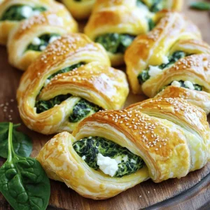 To create delicious Spinach and Feta Puff Pastry Twists, gather these ingredients: - Puff pastry and dairy selections - 1 sheet of puff pastry (thawed) - 2 cups fresh spinach, chopped - 1 cup feta cheese, crumbled - 1/2 cup ricotta cheese - Seasoning essentials - 1 tablespoon olive oil - 1/2 teaspoon garlic powder - 1/2 teaspoon salt - 1/4 teaspoon black pepper - Optional garnishes - Sesame seeds (for garnish) These ingredients work together to make tasty twists that are perfect for snacking. The puff pastry gives a flaky texture, while the spinach and feta create a rich flavor. The seasoning adds a nice touch. If you want an extra crunch, sprinkle sesame seeds on top! For the full recipe, follow the detailed steps to enjoy these delightful treats! First, preheat your oven to 400°F (200°C). This step is key for a crispy twist. While the oven heats, let’s prepare the filling. In a large bowl, mix the chopped spinach, crumbled feta, ricotta cheese, olive oil, garlic powder, salt, and black pepper. Stir until everything blends well. This filling brings great flavor to your twists. Now it’s time to assemble. Unroll the sheet of puff pastry on a lightly floured surface. Cut the pastry into 1-inch wide strips. Each strip will hold a tasty filling. Take a spoonful of your filling and place it in the center of each strip. Fold the pastry over to cover the filling. Gently twist the strip to create a fun shape. This step makes them look fancy! Place your twists on a baking sheet lined with parchment paper. Brush the top of each twist with the beaten egg. This egg wash helps them turn golden brown. If you like, sprinkle sesame seeds on top for extra crunch. Bake in your preheated oven for 15-20 minutes. Keep an eye on them until they puff up and turn a lovely golden color. Once done, let them cool for a few minutes before digging in! You can find the full recipe for Spinach and Feta Puff Pastry Twists in the earlier section. Enjoy! To make puff pastry perfect, thaw it correctly. Leave it in the fridge overnight. If you're in a hurry, place it on the counter for about 30 minutes. This prevents the dough from getting too warm. Even cooking is key. Roll out the dough on a floured surface to keep it from sticking. Aim for even thickness. This helps all the twists bake at the same time. You can boost flavor with more herbs and spices. Try adding dill or parsley for a fresh twist. A pinch of cayenne pepper adds heat without overpowering. Dips and sauces make great pairings. A yogurt dip works well with these twists. You can mix plain yogurt with lemon juice and herbs. This adds a refreshing touch. You can find the Full Recipe for more detailed steps and tips. {{image_2}} You can change the cheese to fit your taste. If you want a creamier twist, try using goat cheese. It gives a tangy flavor that blends well with spinach. For a milder taste, mozzarella works great too. If you need a dairy-free option, consider using vegan cream cheese. This option keeps the texture nice and creamy without the dairy. Make these twists vegan by skipping the egg wash. Use non-dairy milk to brush the tops instead. You can also add more veggies to the filling. Try roasted red peppers or artichokes for a burst of flavor. These changes keep the dish fresh and exciting while keeping it plant-based. Pair your twists with drinks for a fun snack time. A glass of crisp white wine complements the flavors. If you prefer non-alcoholic drinks, a cool lemonade works too. You can serve these twists on a platter with dips. A yogurt dip adds a creamy contrast. Hummus is another great choice that matches well. You can also add fresh veggies or olives to the platter. This makes your snack spread colorful and tasty. For the full recipe, check out the Spinach & Feta Puff Pastry Twists. To keep your twists fresh, store them right after they cool. Place them in an airtight container. This helps lock in moisture and keep them tasty. You can keep them in the fridge for up to three days. If you want to enjoy them later, freezing is a great option. Lay the twists in a single layer on a baking sheet. Freeze them for about an hour. After that, transfer them to a freezer bag. This way, they won’t stick together. They can last in the freezer for up to three months. When it’s time to enjoy your twists again, reheating is key. The best method is to use an oven. Preheat it to 350°F (175°C). Place the twists on a baking sheet and cover them loosely with foil. This helps them heat evenly without drying out. Bake for about 10 minutes. Check them to make sure they’re hot and crispy. If you want a quicker option, you can use a microwave. However, this may make the pastry a bit soggy. Heat them for about 30 seconds, then check if they’re warm enough. For the full recipe, check out the details above. Can I make Spinach and Feta Puff Pastry Twists in advance? Yes, you can prepare the filling a day early. Store it in the fridge. When ready, wrap the twists and bake them fresh. This keeps them crunchy and tasty. What’s the best way to prevent the pastry from becoming soggy? To keep the pastry crisp, avoid overfilling. Also, make sure to drain any excess moisture from the spinach. Baking the twists right after preparing them helps, too. How do I know when they are done baking? Look for a golden-brown color. The twists should puff up nicely. If they are firm to the touch and not doughy, they are ready. Can I add meat to the filling? Absolutely! Cooked chicken or ground beef works well. Just chop it fine and mix it with the cheese and spinach. This adds more flavor and protein to your twists. For the full recipe, check out the Spinach & Feta Puff Pastry Twists. You now have a clear path to making delicious Spinach and Feta Puff Pastry Twists. We covered the key ingredients you need, the step-by-step process, and tips for success. With the right techniques, you can create tasty twists that impress any guest. Remember, experimenting with flavors or variations can make these twists uniquely yours. Store extras properly and reheat them well to keep them fresh. Enjoy your cooking and the delightful results that come from it!