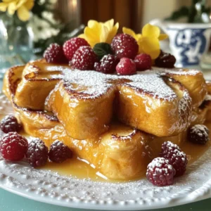 - 1 loaf of brioche bread, cut into thick slices - 6 large eggs - 1 cup heavy cream - 1 cup whole milk - 1 cup granulated sugar - 1 tablespoon vanilla extract - 1 teaspoon ground cinnamon - 1 pinch of salt - 1 tablespoon unsalted butter (for greasing) - Extra sugar for caramelizing (about 1/4 cup) The main ingredients create a rich base for the French toast. Brioche bread gives it a soft, fluffy texture. Eggs provide structure and help bind the mixture. Heavy cream and whole milk add creaminess that makes each bite divine. Next, we have flavor enhancers. Granulated sugar sweetens the dish, while vanilla extract gives a warm note. Ground cinnamon adds a hint of spice, and salt balances the sweetness. Together, these flavors sing. Finally, don’t forget the essentials. Unsalted butter greases the baking dish, making it easier to serve. The extra sugar for caramelizing turns the top into a crunchy, sweet crust. It’s the perfect finish to this delicious dish. For the full recipe, check out the Overnight Crème Brûlée French Toast. First, I grease the baking dish. I use unsalted butter and cover the bottom and sides well. This step helps the French toast not stick. Next, I arrange the thick slices of brioche in the dish. I lay them in a single layer, overlapping them a bit if needed. This way, every piece gets soaked in custard. Now, I make the custard. In a large bowl, I whisk together the eggs and heavy cream. I add whole milk, granulated sugar, vanilla extract, ground cinnamon, and a pinch of salt. I whisk until the mixture is smooth. This is where the magic happens! The flavors mix, and the custard gets creamy. Next, I soak the bread. I pour the custard mixture evenly over the brioche slices. I make sure every piece is well soaked. After that, I cover the dish with plastic wrap. I refrigerate it overnight. This waiting period lets the bread soak up all the goodness. The next day, I preheat my oven to 350°F (175°C). I take the dish out of the fridge and let it sit for about 15 minutes. This helps take the chill off. Then, I bake it uncovered for 30-35 minutes. The top should look golden, and a knife should come out clean when inserted in the center. After baking, I let the French toast cool slightly. I sprinkle extra sugar evenly on top. I can use a kitchen torch to caramelize the sugar until it’s crispy. If I don’t have a torch, I can use the broiler. I place it under the broiler for a few minutes. I watch closely to avoid burning. When ready to serve, I let the French toast rest for a few minutes. Then, I slice it into pieces. I love adding fresh berries or whipped cream on top. A dusting of powdered sugar makes it look fancy! It’s perfect for breakfast or brunch, and everyone will love it. For the full recipe, check out the details provided. - Choosing the best bread: I love brioche for its rich flavor and soft texture. It soaks up the custard well. You can also try Challah or French bread if you prefer. - Soaking duration and technique: Soaking time is key to a creamy center. Let the bread sit in the custard overnight for best results. This way, each slice absorbs the flavors deeply. - Alternative spices: You can mix it up with nutmeg or cardamom. A hint of these spices can add warmth and depth to your dish. - Sweeteners options: Don't just stick to granulated sugar. You can try brown sugar for a richer flavor or maple syrup for a hint of sweetness. - Ensuring crispy tops: For a perfect crisp, sprinkle sugar evenly before caramelizing. This will help form a nice crunchy layer on top. - Avoiding sogginess: Make sure to use stale or slightly dried bread. Fresh bread can become mushy if soaked too long. If you notice excess custard, drain it before baking. {{image_2}} You can easily turn this dish into a casserole. Just adjust the ingredient ratios. Use more eggs and cream for a richer taste. You could also add a touch more sugar. This makes a sweeter dish. Cooking time may change too. Bake it for 40-45 minutes. Check that the center is cooked through. It should be golden brown on top. Want to mix it up? Try flavored custards! Adding citrus zest can brighten the dish. Lemon or orange zest works great. You can also add extracts, like almond or coconut. For an adult twist, try liqueurs. A splash of Grand Marnier or Amaretto adds depth. Just remember to keep your flavor balanced. Toppings can make a big difference! Use seasonal fruits like berries or peaches. They add color and freshness. Different syrups can also enhance the taste. Maple syrup is classic, but try honey or caramel too. Add whipped cream for a touch of luxury. Each bite will be a delight! After enjoying your Overnight Crème Brûlée French Toast, store any leftovers in the fridge. Use an airtight container to keep it fresh. The dish will stay good for about three days. If you want to freeze it, cut it into portions. Wrap each piece tightly in plastic wrap, then in foil. This helps keep it from getting freezer burn. You can freeze it for up to two months. You can reheat your French toast in two ways: the oven or the microwave. - Oven: Preheat your oven to 350°F (175°C). Place the French toast on a baking sheet. Cover it with foil to keep it from drying out. Heat for about 15-20 minutes. - Microwave: Place a slice on a microwave-safe plate. Heat for 30 seconds to 1 minute. Check to see if it's warm enough. Using the oven keeps the texture nice and crispy. The microwave is quicker but may make it a bit soggy. You can make this dish ahead of time for busy mornings. Prepare the custard the night before. Mix the eggs, cream, and sugar, then cover it and store it in the fridge. You can also store the custard separately. This keeps the bread from getting too soggy. Assemble the French toast in the morning, pour the custard over it, and bake. This way, you enjoy fresh French toast with less work! You should refrigerate the dish overnight. This soaking time lets the bread soak up the custard. If you need to soak it longer, you can do it for up to 24 hours. Just cover it tightly with plastic wrap to prevent drying out. Yes, you can use other breads. Challah works great for this recipe. French bread adds a nice crunch. Each bread type will change the texture a bit, so feel free to experiment! If you lack a kitchen torch, you can use your oven’s broiler. Just sprinkle sugar on top and place it under the broiler. Keep a close eye on it, as it can burn quickly. Absolutely! You can use coconut milk or almond milk instead of cream and whole milk. For a creamier texture, try using full-fat coconut cream. You can use gluten-free bread options like gluten-free brioche. Just check the package for the best results. Many stores offer tasty gluten-free breads that work well in this recipe. Feel free to check the Full Recipe for all the details! This article covered making a delicious French toast bake. We explored key ingredients like brioche bread, eggs, and cream. You learned how to prepare, soak, bake, and caramelize your dish for perfect flavor. We also shared tips for texture and plenty of variations. With the right techniques and ingredients, you can enjoy this tasty dish any time. Try mixing it up with different flavors and toppings. Now you're ready to impress family and friends with your French toast skills!