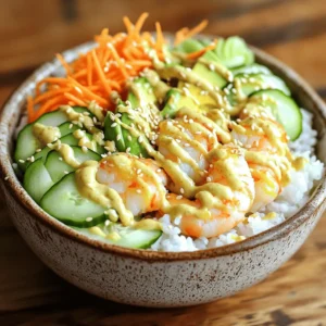 - Sushi Rice: Use 2 cups of sushi rice. This rice is sticky and perfect for sushi bowls. - Proteins: You can choose shrimp, crab, or tofu. Each adds unique flavor and texture. - Fresh Vegetables: Include 1 avocado, 1 cucumber, and 1 carrot. These add crunch and color. - Rice Vinegar and Sugar Mixture: Mix 1 tablespoon of rice vinegar, 1 tablespoon of sugar, and 1 teaspoon of salt. This gives the rice a nice flavor. - Yum Yum Sauce Ingredients: Combine 2 tablespoons of mayonnaise, 2 tablespoons of soy sauce, and 1 teaspoon of sriracha. Adjust the sriracha for spice. - Sesame Seeds: Sprinkle these on top for a nutty flavor. - Nori Sheets: Cut these into strips for a crunchy texture. For the complete recipe, see the [Full Recipe]. To start, rinse 2 cups of sushi rice under cold water. Keep rinsing until the water runs clear. This step removes extra starch. Next, drain the rice well. In a medium saucepan, add the rinsed rice and 2 ½ cups of water. Bring the mixture to a boil over medium heat. Once it boils, reduce the heat to low. Cover the pan and let it simmer for 18 minutes. The water should be fully absorbed. When done, remove the pan from the heat and let it sit, covered, for another 10 minutes. This resting time helps the rice become fluffy. While the rice rests, mix 1 tablespoon of rice vinegar, 1 tablespoon of sugar, and 1 teaspoon of salt in a small bowl. Stir until everything dissolves. After the resting time, gently fold this mixture into the rice. Be careful not to mash the grains. Allow the seasoned rice to cool slightly before assembling your bowl. Now, let’s make the yum yum sauce. In a bowl, combine 2 tablespoons of mayonnaise and 1 teaspoon of sriracha. Mix well until smooth. This sauce adds a creamy and spicy flavor to your bowl. You can change the spice level based on your taste. If you like it spicier, add more sriracha. If you prefer it mild, reduce the amount. Taste as you mix to find the right balance. To assemble your sushi bowl, divide the seasoned rice among serving bowls. On top of the rice, layer the toppings. Start with sliced avocado, then add julienned cucumber, grated carrot, and 4 oz of your choice protein, such as shrimp or crab. Drizzle the yum yum sauce generously over the assembled bowl. Finish by sprinkling sesame seeds on top. For added crunch, include nori strips. This will make your bowl look colorful and appetizing. Enjoy every bite of your Yum Yum Sushi Bowl! For the full recipe, check out the detailed instructions. Cooking Time and Temperature To make sushi rice, you need to cook it just right. Start by rinsing the rice until the water runs clear. Then, use 2 cups of sushi rice and 2 ½ cups of water. Bring the mixture to a boil on medium heat. Once it boils, lower the heat and cover the pot. Let it simmer for 18 minutes. This ensures the rice cooks evenly and becomes sticky. Importance of Resting the Rice After cooking, let the rice rest for 10 minutes without removing the lid. This step is key. It allows the rice to finish cooking and trap steam. The result? Perfectly fluffy rice that holds together well. Substituting Proteins You can change up the proteins in your sushi bowl. Instead of shrimp or crab, try tofu for a vegetarian choice. You could also use cooked chicken or even smoked salmon. Each option brings its own flavor, so choose what you love. Adding Extra Toppings Don’t be shy about toppings! You can add sliced radishes, edamame, or even mango for a twist. Fresh herbs like cilantro or mint can also enhance your bowl. Feel free to mix and match to create your ideal dish. Pairing with Sides To make your meal complete, pair your sushi bowl with sides. A simple miso soup adds warmth and depth. You can also serve pickled ginger or seaweed salad for a burst of flavor. Making it a Meal Prep Option Yum Yum Sushi Bowls are great for meal prep. You can cook the rice and protein ahead of time. Store them in the fridge for quick meals. Just add fresh toppings and sauce when you're ready to eat. This keeps everything fresh and tasty! {{image_2}} You can easily make a Yum Yum Sushi Bowl vegetarian or vegan. - Using Plant-Based Proteins: Swap shrimp or crab for tofu. Firm tofu works best. Press it first to remove moisture, then cube and pan-fry until golden. This gives you a nice texture and flavor. - Enhancing with Extra Veggies: Load your bowl with colorful vegetables. Try bell peppers, radishes, or edamame. These add crunch and nutrients. You can also use pickled veggies for a tangy twist. Want to try something new? Mix in unique ingredients for a fusion twist. - Adding Unconventional Ingredients: Consider using kimchi for a spicy kick. Or try mango for a sweet touch. These flavors blend well with the traditional ingredients. - Regional Variations: Make it your own by adding local flavors. Use barbecue sauce instead of soy sauce for a fun twist. This gives your bowl a whole new vibe. Changing the sauce or seasoning can transform your dish. - Different Sauces to Try: Explore sauces like teriyaki or ponzu. These bring new flavors that excite your taste buds. You can even mix them with the yum yum sauce for a unique blend. - Seasoning Alternatives: Try different seasonings like garlic powder or chili flakes. This can change the flavor without much effort. A sprinkle of lime juice adds a fresh zing that brightens the dish. For those looking for the full recipe, you can find it above to guide you through the steps! Refrigeration Tips Store your Yum Yum Sushi Bowl in an airtight container. This keeps it fresh and safe. Place the bowl in the fridge within two hours of making it. Storage Duration You can enjoy leftovers for up to three days. After that, the rice and veggies may lose their taste and texture. Best Methods for Reheating Ingredients To reheat, use the microwave or a skillet. If using a microwave, heat in short bursts. Stir between each burst to warm evenly. In a skillet, add a splash of water and cover with a lid. Tips for Keeping Rice Fluffy To keep the rice fluffy, add a bit of water when reheating. This helps prevent it from drying out. Stir gently to avoid breaking the rice grains. Freezing Ingredients Separately You can freeze the sushi rice and toppings separately. Cooked shrimp and avocado do not freeze well, so skip those. Wrap the rice tightly in plastic wrap before placing it in a freezer bag. Thawing Guidelines To thaw, place frozen rice in the fridge overnight. Reheat it gently the next day. Enjoy the rest of your Yum Yum Sushi Bowl with fresh toppings! Yum Yum sauce is a creamy, tangy sauce often served with sushi. It blends flavors like mayonnaise, rice vinegar, and sriracha. The sauce is smooth and slightly sweet, with a hint of spice. Ingredients: - 2 tablespoons mayonnaise (preferably Japanese Kewpie mayo) - 1 teaspoon sriracha (adjust to taste) - 1 tablespoon rice vinegar - 1 tablespoon sugar - Dash of garlic powder (optional) This sauce adds richness and a fun kick to your dishes. It's perfect for dipping or drizzling over your bowl. Yes, you can use brown rice. However, you need to adjust your cooking time. Brown rice takes longer to cook than sushi rice. Cooking Adjustments Needed: - Use a 2:1 water-to-rice ratio. - Cook for about 40-45 minutes instead of 18 minutes. - Let it rest for 10 minutes after cooking, just like sushi rice. Brown rice has a nuttier flavor and more fiber. It can make your Yum Yum sushi bowl healthier. Making a Yum Yum sushi bowl takes about 50 minutes in total. Breakdown of Preparation and Cooking Time: - Prep Time: 15 minutes - Cooking Time: 35 minutes You can have a delicious meal ready in less than an hour. It’s quick and fun to make! You can find Yum Yum sushi bowls at many sushi restaurants or Asian bistros. Recommendations for Local or Popular Chains: - Check out local sushi spots in your area. - Popular chains like Poke Bowl or Sushi Stop often feature variations. - Look for restaurants that focus on Asian fusion cuisine. These places often serve tasty bowls that are similar to the recipe you can make at home. You learned how to make a Yum Yum Sushi Bowl with simple steps. We covered ingredients like sushi rice, proteins, and fresh vegetables. You now know how to prepare the rice and make a tasty sauce. Customizing your bowl is easy with various proteins and toppings. Don’t forget to store leftovers properly to enjoy them later. Remember, your Yum Yum Sushi Bowl can be a fun meal. Experiment with different flavors and ingredients to make it your own! Enjoy making this delicious dish.