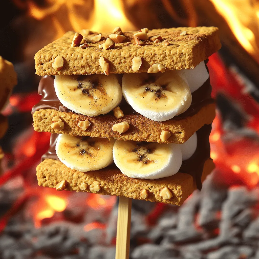 - 1 sleeve of graham crackers - 1 cup of mini marshmallows - 1 cup of chocolate bars (milk chocolate or dark chocolate) - 1 banana, sliced - ¼ teaspoon cinnamon - ½ cup chopped nuts (for added crunch) - Skewers or roasting sticks When I think of campfire s'mores, I see joy and smiles. You need a few key items to make this treat. First, grab a sleeve of graham crackers. These create the base. You will also need mini marshmallows, which bring that sweet, gooey goodness. Lastly, pick your favorite chocolate bars, whether you prefer milk chocolate or dark chocolate—both work great! You can also make your s'mores even more fun. Slicing a banana adds a fruity twist. A sprinkle of cinnamon gives a warm flavor that surprises your taste buds. If you like a crunch, chop some nuts to roll the edges of your s'mores. Don't forget your tools! Skewers or roasting sticks are a must. They help you safely toast those marshmallows over the fire. For the full recipe, check out the Campfire S'mores Delight section! Now, gather these ingredients, and get ready for a delightful time around the campfire! Start your campfire using dry wood. Make sure the fire burns down until you have hot embers. This takes about 15 minutes. Hot embers give the best heat for cooking. While the fire burns, break your graham crackers. Each s'more needs two halves. Place one half on a flat surface. Add a piece of chocolate to it. You can use milk chocolate or dark chocolate. Next, add a few banana slices and a sprinkle of cinnamon for extra flavor. Then, take a handful of mini marshmallows. Place them on top of the chocolate and banana. Finally, place the other half of the graham cracker on top. Press down gently to make a sandwich. Take a skewer or roasting stick. Skewer your s'more tightly so it won’t fall apart. Hold it over the hot embers. Rotate the s'more slowly. Cook it until the marshmallows are golden brown and bubbly, about 1-2 minutes. Be careful, as the filling gets very hot! Once toasted, let it cool for a few seconds. If you like, roll the edges in chopped nuts for a crunchy treat. Enjoy your s'mores! For the full recipe, check out the earlier section. To achieve golden-brown marshmallows, focus on the heat. Hold your skewer just above the hot embers. Keep it moving slowly. This helps the marshmallow toast evenly. Aim for about 1-2 minutes. Watch closely for that perfect color. If they catch fire, blow them out gently. A little char adds flavor, but too much can ruin the s'more. Avoid toasting marshmallows too close to the flames. This often leads to burnt marshmallows and disappointment. Don't rush the process, either. If you toast too quickly, the inside won't melt properly. Another mistake is using stale graham crackers. Fresh crackers give a better crunch. Lastly, don’t forget to let the s'more cool after toasting. The filling will be very hot! Get creative with your s'mores! Try adding slices of banana for a fruity twist. You can also sprinkle a pinch of cinnamon for warmth. For a crunch, roll the edges in chopped nuts. Want a richer taste? Use dark chocolate instead of milk chocolate. For a fun twist, add a layer of peanut butter or Nutella. The options are endless, so experiment and find your favorite combo! For the full recipe, check here. {{image_2}} You can switch up your s'mores in fun ways. Here are some ideas: - Peanut Butter Delight: Add a layer of peanut butter to the chocolate. - Fruit Fusion: Use strawberries or raspberries instead of banana for a tart twist. - Minty Fresh: Try mint chocolate for a refreshing flavor. - Nutty Crunch: Mix in crushed pretzels for a salty kick. - S'mores Sandwich: Use two cookies instead of graham crackers for a cookie s'more. Gourmet s'mores take this treat up a notch. Try using: - Dark Chocolate: Rich dark chocolate gives a deeper flavor. - Flavored Chocolate: Look for orange or raspberry chocolate bars for a unique taste. - Caramel Drizzle: Add a drizzle of caramel for sweet richness. - Cheesecake Spread: Use cheesecake filling as a twist on the classic. You can enjoy s'mores even with dietary needs. Here are options: - Gluten-Free: Use gluten-free graham crackers or cookies. - Vegan: Choose dairy-free chocolate and marshmallows made from plant-based ingredients. - Nut-Free: Skip the nuts or use seeds instead for crunch. - Sugar-Free: Find sugar-free chocolate and marshmallows for a healthier choice. Explore these variations for your next campfire gathering. They will surprise and delight everyone! For a full recipe, check out the Campfire S'mores Delight. To keep your graham crackers fresh, store them in an airtight container. This helps prevent them from getting stale. For chocolate, wrap it tightly in plastic wrap and place it in a cool, dark place. This will maintain its quality. If you have leftover marshmallows, keep them in a sealed bag. They last longer this way, staying soft and fluffy. You can prepare some elements of your s'mores ahead of time. Break the graham crackers and chop the chocolate. You can even slice the banana in advance. Just keep these ingredients in separate containers. This makes it easy to assemble your s'mores when you’re ready. Remember, though, that assembled s'mores are best enjoyed fresh. If you plan to make s'mores in your backyard, you can use a fire pit or grill. Just make sure you have hot coals for even cooking. For indoor s'mores, use your oven or a microwave. You can toast marshmallows on a baking sheet under the broiler. Alternatively, use a microwave for a quick treat. Even without a campfire, you can enjoy this delightful treat. You should cook s'mores for about 1 to 2 minutes. This time gives marshmallows a nice golden brown color. Hold your s'more over the hot embers, and rotate it slowly. Watch as the marshmallows puff up and melt the chocolate inside. It’s a fun process that builds anticipation! Yes, you can make s'mores without a campfire! You can use an oven, microwave, or even a stovetop. For the oven, preheat it to 350°F. Place your s'mores on a baking sheet and bake for about 5 minutes. If using a microwave, heat for about 10-15 seconds. Both methods give you that gooey, warm treat! Cleaning up is easy with a few steps. First, pack up any leftover food and wrappers. Make sure to take all trash with you. If you're at a campsite, use designated trash bins. Finally, if you used sticks, make sure to leave no trace by disposing of them properly. Keeping nature clean is important! S'mores are fun, tasty treats perfect for campfires. You learned the essential ingredients to create your s'mores, from graham crackers to chocolate. I shared tips to toast marshmallows just right and avoid common mistakes. You can explore fun variations and keep your leftovers fresh. Whether camping or at home, s'mores can be easy and enjoyable. Remember, the best s'mores bring friends and family together. Get ready to make sweet memories with every bite!