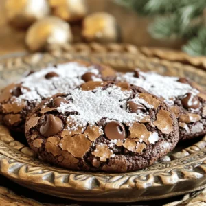 To make fudgy chocolate brownie cookies, gather these ingredients: - 1 cup all-purpose flour - 1/2 cup unsweetened cocoa powder - 1/2 teaspoon baking powder - 1/4 teaspoon salt - 1/2 cup unsalted butter, melted - 1 cup brown sugar, packed - 1/2 cup granulated sugar - 2 large eggs - 1 teaspoon vanilla extract - 1 cup semi-sweet chocolate chips - 1/2 cup walnuts or pecans, chopped (optional) When measuring flour, spoon it into a cup and level it off. Do not pack it down. For cocoa powder, use a dry measuring cup and level it as well. This ensures the right texture for the cookies. Always use room temperature eggs for better mixing. If you're out of unsalted butter, you can use salted butter. Just reduce the added salt to 1/8 teaspoon. Need a gluten-free option? Use gluten-free all-purpose flour instead of regular flour. For a dairy-free choice, replace the butter with coconut oil or a plant-based butter. You can swap the semi-sweet chocolate chips for dark chocolate or milk chocolate if you prefer. Walnuts or pecans can be left out or replaced with your favorite nut. Enjoy experimenting with these substitutions! For the full recipe, check the recipe section above. Start by gathering your ingredients. You need: - 1 cup all-purpose flour - 1/2 cup unsweetened cocoa powder - 1/2 teaspoon baking powder - 1/4 teaspoon salt - 1/2 cup unsalted butter, melted - 1 cup brown sugar, packed - 1/2 cup granulated sugar - 2 large eggs - 1 teaspoon vanilla extract - 1 cup semi-sweet chocolate chips - 1/2 cup walnuts or pecans, chopped (optional) Next, preheat your oven to 350°F (175°C). Line a baking sheet with parchment paper. This step helps with easy cookie removal later. In a medium bowl, whisk together the flour, cocoa powder, baking powder, and salt. Set this mixture aside for now. In a large bowl, mix the melted butter, brown sugar, and granulated sugar. Stir until it feels smooth and creamy. Add the eggs one at a time. Mix well after each egg. Finally, stir in the vanilla extract for that lovely flavor. Now, gradually add the dry mixture to the wet mixture. Stir gently until just combined. This helps keep the cookies nice and fudgy. If you want, fold in the chocolate chips and nuts for that extra crunch. Using a cookie scoop or tablespoon, drop rounded balls of dough onto your prepared baking sheet. Make sure to leave some space between each cookie. This helps them spread while baking. Bake in your preheated oven for 10-12 minutes. The edges should be set, but the centers might look a bit underbaked. This is perfect for that fudgy texture we all love! Once baked, remove the cookies from the oven. Let them cool on the baking sheet for 5 minutes. After that, transfer the cookies to a wire rack. This cooling step is crucial for the cookies to firm up nicely. When ready to serve, place the cookies on a decorative plate. You can dust them with powdered sugar or drizzle melted chocolate on top. It makes them look fancy and taste amazing! For the full recipe, check the earlier section. Enjoy your delicious fudgy chocolate brownie cookies! To make your brownie cookies fudgy, use less flour. Stick to the recipe's measurements for best results. Adding more chocolate chips helps too. They melt and create a rich texture. Bake them just enough. You want the edges firm and the middle soft. One mistake is overmixing the dough. When you mix too much, your cookies can turn cakey. Another mistake is baking too long. Keep an eye on them. If they look too dry, remove them from the oven. Also, don’t skip the cooling time. Letting them rest makes them better. For this recipe, you need a few simple tools. A mixing bowl helps combine ingredients well. Use a whisk for the dry mix and a spatula for the dough. A cookie scoop helps with even sizing. A parchment-lined baking sheet ensures easy cleanup. For cooling, a wire rack is best. It lets air flow around the cookies, keeping them soft. For the full recipe, refer to the section above. {{image_2}} You can make these fudgy chocolate brownie cookies even better. Add some extras to the dough. Here are some fun ideas: - Mint Extract: Swap in mint extract for a fresh twist. - Peanut Butter: Mix in a cup of peanut butter chips for a nutty taste. - Sea Salt: Sprinkle sea salt on top before baking for a sweet-salty treat. - Espresso Powder: A teaspoon of espresso powder boosts the chocolate flavor. These additions can turn a simple cookie into a special treat! You can adapt this recipe for different diets. Here are some easy swaps: - Gluten-Free: Use a gluten-free all-purpose flour blend instead of regular flour. - Vegan: Replace butter with coconut oil and eggs with flaxseed meal or applesauce. - Dairy-Free: Choose dairy-free chocolate chips to keep it dairy-free. These changes make it easy for everyone to enjoy! Serve these cookies warm for the best taste. Here are some fun ideas to enjoy them: - Ice Cream Sandwiches: Place a scoop of ice cream between two cookies. - With Milk: Pair with a cold glass of milk for a classic combo. - Decorate: Dust with powdered sugar or drizzle melted chocolate on top for flair. These serving ideas make your cookies even more delightful! To keep your fudgy chocolate brownie cookies fresh, store them in an airtight container. This keeps moisture in and prevents cookies from drying out. You can place wax paper between layers if you stack them. Store them at room temperature for up to five days. For longer storage, consider freezing them. Freezing your cookies is simple and helps save them for later. First, let the cookies cool completely. Then, place them in a single layer on a baking sheet. Freeze them for about an hour until firm. After that, transfer the cookies to a zip-top freezer bag. Remove as much air as possible before sealing. They can last up to three months in the freezer. When you’re ready to enjoy a frozen cookie, you can reheat it in the oven. Preheat your oven to 350°F (175°C). Place the cookies on a baking sheet and heat them for about 5 to 7 minutes. This warms them up and helps restore their fudgy texture. You can also use a microwave for a quick heat. Just warm them for 10 to 15 seconds. Enjoy your cookies warm and gooey! I recommend storing your fudgy chocolate brownie cookies in an airtight container. This keeps them soft and fresh. Place a piece of bread in the container to help maintain moisture. You can store them at room temperature for up to a week. For longer storage, move them to the fridge. They will last about two weeks in the fridge. Yes, you can make this recipe ahead of time. Prepare the cookie dough and store it in the fridge for up to three days. When you're ready to bake, just scoop and bake as usual. You can also freeze the dough for up to three months. Thaw it in the fridge overnight before baking. Brownie cookies are denser and fudgier than regular cookies. They have a rich chocolate flavor similar to brownies. Regular cookies are often lighter and fluffier. Brownie cookies use more chocolate and less flour, giving them that unique texture. To get a chewy texture, do not overmix the dough. Mix until just combined. Also, use brown sugar, which adds moisture and chewiness. Bake the cookies until the edges are set but the centers are soft. This helps keep them chewy. To bake cookies evenly, use a light-colored baking sheet. Dark sheets can cause the bottoms to brown too fast. Make sure to space the cookies apart for air circulation. Rotate the baking sheet halfway through baking. This ensures even cooking and golden edges. This blog post covered everything you need to make the best fudgy brownie cookies. We talked about ingredients, the essential steps, and tips to avoid common mistakes. Remember, a chewy texture comes from careful baking and the right ingredients. Don’t forget to explore variations for new flavors. Store your cookies well to keep them fresh. With these tips, you’ll impress anyone with your homemade treats. Now, it’s time to bake and enjoy every bite!