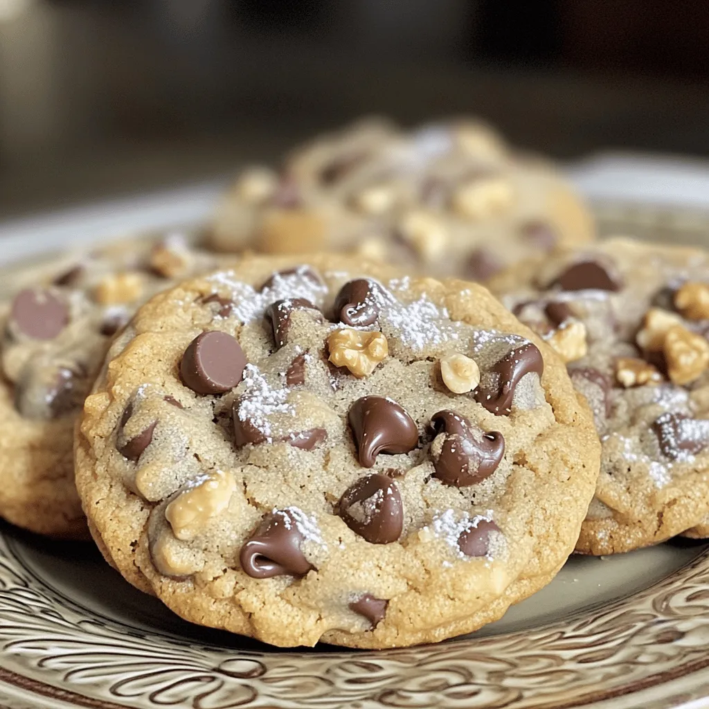 To make these delicious cookies, you need: - 1 cup unsalted butter, softened - 1 cup brown sugar, packed - 1/2 cup granulated sugar - 2 large eggs - 2 teaspoons pure vanilla extract - 2 1/4 cups all-purpose flour - 1 teaspoon baking soda - 1/2 teaspoon salt - 2 cups semi-sweet chocolate chips - 1 cup walnuts or pecans, chopped (optional) - 1/2 teaspoon cinnamon (for a unique twist) You can make some swaps in this recipe. If you want a dairy-free option, use coconut oil instead of butter. For a gluten-free twist, almond flour or oat flour works great. If you don’t have brown sugar, use white sugar plus a bit of molasses. You can skip the nuts if you prefer a nut-free cookie. Always choose fresh ingredients. Look for butter that is creamy and smooth. The sugars should be free of lumps. When picking chocolate chips, go for semi-sweet for the best taste. If you like a crunch, select fresh walnuts or pecans. They should smell nutty and sweet. Lastly, use pure vanilla extract for the best flavor. Avoid imitation vanilla as it lacks depth. Start by gathering your ingredients. You will need: - 1 cup unsalted butter, softened - 1 cup brown sugar, packed - 1/2 cup granulated sugar - 2 large eggs - 2 teaspoons pure vanilla extract - 2 1/4 cups all-purpose flour - 1 teaspoon baking soda - 1/2 teaspoon salt - 2 cups semi-sweet chocolate chips - 1 cup walnuts or pecans, chopped (optional) - 1/2 teaspoon cinnamon (for a unique twist) First, preheat your oven to 350°F (175°C). Line a baking sheet with parchment paper. In a large bowl, cream the softened butter, brown sugar, and granulated sugar. Mix until smooth. Next, add the eggs one at a time. Mix well after each egg. Then, stir in the vanilla extract. In another bowl, whisk together the flour, baking soda, salt, and cinnamon. Slowly add this to the butter mixture. Mix on low speed until just combined. Be careful not to overmix. Now, fold in the chocolate chips and chopped nuts if you want. Using a cookie scoop or a tablespoon, drop rounded dough balls onto the prepared baking sheet. Make sure to leave enough space between each cookie. Bake in your preheated oven for 10-12 minutes. You want the edges to be golden brown. The centers should be soft. Once baked, take the cookies out of the oven. Let them cool on the baking sheet for about 5 minutes. This helps them set. Then, transfer them to a wire rack to cool completely. To get the right cookie texture, use softened butter. This helps create a creamy mixture. Don't overmix the dough; it can make cookies tough. Another tip is to bake in small batches. This allows for even cooking. If you want softer cookies, take them out when the edges are golden but the centers look a bit underbaked. They will continue to cook as they cool. For a fun twist, add 1/2 teaspoon of cinnamon. This gives a warm flavor that pairs well with chocolate. Enjoy baking these DoubleTree Delight chocolate chip cookies! One big mistake is overmixing the dough. When you mix too much, cookies become tough. Always mix until just combined. Another common error is not measuring flour correctly. Use a spoon to scoop flour into a measuring cup. Level it off with a knife. This gives you the right amount. Also, don’t skip the chilling step. Chilling the dough helps cookies hold their shape. You can easily add your twist to these cookies. To make them nutty, add 1 cup of walnuts or pecans. For a warm flavor, try adding 1/2 teaspoon of cinnamon. If you love coconut, mix in some shredded coconut. You can even swap chocolate chips for peanut butter chips. This gives a whole new taste. The fun is in experimenting, so feel free to try new things! To keep cookies fresh, store them in an airtight container. This keeps them soft for days. If you want to freeze cookies, place them in a single layer on a baking sheet. Freeze them for about an hour, then transfer them to a freezer bag. This way, they won’t stick together. When you're ready to enjoy, just thaw them at room temperature or warm them in the oven. Enjoy your cookies fresh! {{image_2}} You can easily make gluten-free DoubleTree cookies. Use a gluten-free flour blend. This blend should have a mix of rice flour, potato starch, and tapioca flour. The taste stays similar, but the texture may change a bit. Add an extra egg for moisture. This keeps your cookies soft and chewy. For vegan cookies, swap butter for coconut oil. Coconut oil adds a nice flavor. Use flaxseed meal mixed with water instead of eggs. One tablespoon of flaxseed meal and three tablespoons of water work well for each egg. Choose dairy-free chocolate chips for a perfect vegan treat. These changes keep the cookie delicious without animal products. Seasonal flavors can make your cookies special. For fall, add pumpkin spice. Mix in half a teaspoon of pumpkin spice with your flour. For winter, try peppermint. Add crushed peppermint candies to the dough. You can even use peppermint extract instead of vanilla for a minty twist. These fun flavors change your cookie game and keep things fresh! For more ideas, check out the Full Recipe. To keep your cookies fresh, store them in an airtight container. This helps keep them soft and chewy. You can also add a slice of bread to the container. The bread will absorb moisture, keeping your cookies from drying out. If you want to store cookies for a few days, keep them at room temperature. If you want them to last longer, consider freezing. Freezing cookies is easy and keeps them fresh for months. First, let the cookies cool completely. Next, place them in a single layer on a baking sheet. Freeze them for about one hour until firm. After that, transfer the cookies to a freezer bag. Remove as much air as possible, then seal it tight. Label the bag with the date. The cookies will taste great for up to three months in the freezer. To enjoy warm cookies again, reheat them from the fridge or freezer. If they are frozen, let them thaw for about 10 minutes. Preheat your oven to 350°F (175°C). Place the cookies on a baking sheet and bake for about 5-7 minutes. You can also use the microwave. Heat each cookie for 10-15 seconds. Enjoy your cookies warm and gooey, just like when they came out of the oven. DoubleTree cookies stand out for their soft, chewy texture. They use a mix of brown and white sugar, which gives them a rich flavor. The addition of oats adds a lovely chew and depth. Plus, they have a hint of cinnamon, which is a surprise twist. Most people love that they are warm and fresh. These cookies also melt in your mouth, making them a treat you want to savor. Yes, you can buy DoubleTree cookies at some locations. They often sell them at the hotel gift shop. Some hotels even offer them for delivery. However, if you're craving them at home, you can make them using the Full Recipe. This way, you can enjoy fresh cookies any time. Plus, you can share them with family and friends! To adjust the recipe, simply change the amount of each ingredient. For a smaller batch, cut the recipe in half. That means you’ll need 1/2 cup of butter, 1/2 cup of brown sugar, and so on. If you want more cookies, double the amounts. Just keep in mind to adjust baking time if needed. Baking larger batches may require extra time in the oven, so check your cookies closely. This post shared how to make DoubleTree's famous chocolate chip cookies. We explored ingredients, preparation, and even storage tips. You learned about substitutions, common mistakes, and ways to customize flavors. Plus, we covered variations like gluten-free and vegan options. With these insights, you can bake cookies everyone will love. Enjoy your baking journey and happy cookie munching!