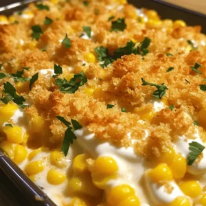 - 4 cups fresh corn kernels (or frozen, thawed) - 1 cup white cheddar cheese, shredded - 1/2 cup cream cheese, softened - 1/2 cup sour cream - 1/2 cup milk For this dish, corn is the star. You can use fresh corn or frozen corn. Both options work well. I love the sweet crunch of fresh corn, but frozen corn is super easy and still tasty. White cheddar cheese brings a rich flavor. It melts beautifully and gives that creamy texture. Cream cheese adds depth. It makes the dish smooth and indulgent. Sour cream gives a slight tang. It balances the flavors perfectly. Milk ensures the mixture is creamy, not dry. - 1 teaspoon garlic powder - 1/2 teaspoon smoked paprika - 1/4 cup scallions, finely chopped - Salt and pepper to taste Seasoning is key. Garlic powder adds warmth. Smoked paprika gives a hint of smokiness. The scallions add a fresh crunch. Don’t forget salt and pepper to enhance all the flavors. You can adjust these to your taste. - 1/2 cup breadcrumbs - 2 tablespoons parsley, chopped (for garnish) Breadcrumbs create a crispy topping. It adds texture and contrast to the creamy corn. You can use plain or seasoned breadcrumbs. Lastly, parsley makes a great garnish. It adds color and a fresh pop to your dish. For the full recipe, check out the details above. Now let's get cooking! 1. Preheat the oven to 375°F (190°C). This step is crucial. A hot oven helps the dish bake evenly. 2. Grease a 9x13 inch baking dish. Use butter or cooking spray. This keeps the corn from sticking. 3. Mix the corn and cheese ingredients. In a large bowl, combine: - 4 cups fresh corn kernels (or frozen, thawed) - 1 cup white cheddar cheese, shredded - 1/2 cup cream cheese, softened - 1/2 cup sour cream - 1/2 cup milk - 1/4 cup scallions, finely chopped - 1 teaspoon garlic powder - 1/2 teaspoon smoked paprika - Salt and pepper to taste Stir until everything blends well. 1. Pour and spread the corn mixture into the dish. Make sure it’s even. This helps it cook uniformly. 2. Add the breadcrumb topping. In a small bowl, mix: - 1/2 cup breadcrumbs - A drizzle of olive oil (optional) - A pinch of salt and pepper Sprinkle this mix evenly over the corn. 1. Bake for 25-30 minutes. Watch for the cheese to melt and bubble. The top should turn golden brown. 2. Let it cool for a few minutes before serving. This helps the dish set. You can garnish with chopped parsley for a fresh touch. For the complete recipe, refer to the Full Recipe section. You can switch up the cheese if you need. Try using gouda or mozzarella for a milder taste. For a dairy-free option, use cashew cream or almond milk. You can also replace sour cream with coconut yogurt. When it comes to herbs and spices, fresh herbs add a burst of flavor. Swap parsley for cilantro or chives. If you want some heat, add a pinch of cayenne pepper or chili powder. Mix your ingredients well for the best flavor. Start by blending the corn, cheeses, and cream until smooth. Use a spatula to fold in the scallions and spices gently. This keeps the mixture fluffy. Baking evenly is key. Spread your corn mix in the dish evenly. Use a spatula to smooth the top. This helps it cook properly and get that nice golden finish. White cheddar baked corn pairs well with grilled chicken or steak. It also goes great with a fresh salad. For special events, serve it in individual ramekins. This not only looks nice but makes serving easier. Garnishing with extra parsley or a sprinkle of cheese adds a nice touch. You can also drizzle some hot sauce for a spicy kick. {{image_2}} You can boost flavor by adding jalapeños or bell peppers. These add a nice kick. The heat from jalapeños brightens the dish. Bell peppers give it a sweet crunch. You can also mix in crispy bacon or your favorite meat. Bacon adds a smoky depth that pairs well with cheese. If you want a vegetarian or vegan option, swap out dairy. Use plant-based cream cheese and sour cream. Nutritional yeast can give a cheesy flavor. For gluten-free needs, you can use gluten-free breadcrumbs. Look for options made from almond or rice flour. These substitutions keep the dish delicious for everyone. Seasonal veggies can enhance your baked corn. Try adding zucchini or bell peppers in summer. In fall, mix in roasted squash or pumpkin. Adjust flavors based on holidays too. For Thanksgiving, add sage and thyme for warmth. This way, you keep the dish fresh and exciting all year round. After enjoying White Cheddar Baked Corn, store leftovers in an airtight container. This keeps the dish fresh and tasty. Place the corn in the fridge within two hours of serving. It lasts about 3 to 4 days in the fridge. Always check for off smells or changes before eating leftovers. To freeze, let the dish cool completely. Then, portion it into freezer-safe bags. Remove as much air as possible to avoid freezer burn. When you want to eat it, thaw the corn in the fridge overnight. Reheat in the oven at 350°F (175°C) until hot. This usually takes about 20 to 25 minutes. Use glass or plastic containers for short-term storage. They help maintain flavor and texture. For long-term storage, use heavy-duty freezer bags. This keeps the dish safe from freezer burn. Label the bags with a date to track freshness. How long does White Cheddar Baked Corn take to cook? White Cheddar Baked Corn takes about 45 minutes to cook. It includes 15 minutes for prep and 30 minutes of baking time. You want to see the cheese melt and bubble. The top should be a nice golden brown before you take it out. Can I make this dish ahead of time? Yes, you can make this dish ahead of time. Prepare it and store it in the fridge for up to 24 hours. Just cover it tightly with plastic wrap. When ready, bake it right from the fridge. You may need to add a few extra minutes to the baking time. What are the calories in White Cheddar Baked Corn? One serving of White Cheddar Baked Corn has about 300 calories. This can change based on the type of cheese and sour cream you use. Check the labels for exact numbers. Is White Cheddar Baked Corn healthy? White Cheddar Baked Corn can be part of a balanced diet. It has corn, which is a good source of fiber. The cheese adds some protein and calcium. However, it does have fat and calories, so enjoy it in moderation. Can I use a different type of cheese? Yes, you can use a different type of cheese. Try sharp cheddar or even pepper jack for a spicy kick. Just keep the same amount as the recipe calls for. What can I replace sour cream with in this recipe? You can replace sour cream with plain Greek yogurt. It will add creaminess and a bit of tang. You could also use cream cheese for a richer taste. Just make sure it’s softened to mix well. You now have a clear guide to making White Cheddar Baked Corn. We covered the main ingredients, seasoning, and topping options. The step-by-step instructions guide you through preparing and baking the dish perfectly. We also shared tips for ingredient substitutions and cooking techniques. Finally, you can enjoy variations and know how to store leftovers. This dish is versatile and can be adapted for any occasion. With a little creativity, you can make it your own and impress everyone at the table. Get cooking!
