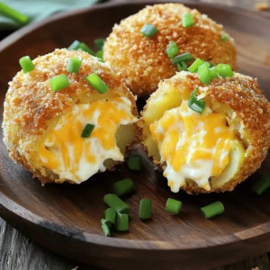 The main ingredients for stuffed potato cakes are simple and tasty. You need: - 2 large russet potatoes, peeled and cubed - 1/2 cup shredded cheddar cheese - 1/4 cup cream cheese, softened - 1/4 cup green onions, finely chopped - 1/2 teaspoon garlic powder - 1/4 teaspoon cayenne pepper (optional) - Salt and pepper to taste - 1 cup breadcrumbs (for coating) - 2 eggs, beaten - Oil for frying These ingredients create a creamy, cheesy filling that blends well with the crispy outside. You can customize your stuffed potato cakes with fun add-ins. Consider adding: - Cooked bacon bits for a smoky flavor - Diced bell peppers for a fresh crunch - Spinach or kale for a healthy twist - Different cheeses like mozzarella or feta for variety Feel free to mix and match to suit your taste! Spices can elevate your potato cakes. Here are some I recommend: - Paprika for a smoky touch - Onion powder for extra flavor - Fresh herbs like parsley or chives for brightness - Italian seasoning for a more complex taste Use these spices to add depth to your filling. They will make your stuffed potato cakes stand out! For the full recipe, check out the [Full Recipe]. Start by boiling the cubed russet potatoes. Place them in a large pot of water. Bring the water to a boil and cook for 15-20 minutes. You want the potatoes to be fork-tender. Once done, drain the water and return the potatoes to the pot. Now, mash the potatoes until they are smooth. Let them cool for a bit. This cooling step helps the filling blend better. In a mixing bowl, combine the smooth mashed potatoes with the tasty filling. Add in shredded cheddar cheese, softened cream cheese, and finely chopped green onions. Sprinkle in garlic powder, cayenne pepper for a kick, and add salt and pepper to taste. Mix everything well until it becomes creamy. The filling should be packed with flavor and smooth enough to form into cakes. Now it's time to shape the cakes. Take a small handful of the filling and form it into a patty about 1/2 inch thick. Repeat this process until you have about 8-10 patties. Next, set up a coating station. Place beaten eggs in one bowl and breadcrumbs in another. Dip each cake into the egg, making sure it’s fully coated. Then, roll it in breadcrumbs until it is evenly covered. Heat oil in a large skillet over medium heat. Carefully place a few cakes in the hot oil but avoid overcrowding. Fry each side for 3-4 minutes, until they turn golden brown and crispy. Once done, transfer the cakes to a paper towel-lined plate to drain excess oil. Serve warm, and feel free to add extra chopped green onions on top for garnish. Enjoy your crispy cheesy stuffed potato cakes! For the full recipe, refer to the recipe section above. To get the perfect texture, use starchy potatoes, like russet. They provide a smooth and fluffy base. After boiling, mash them well. Lumps can lead to uneven cakes. Let the mashed potatoes cool a bit before mixing in the filling. This way, the cheese will melt nicely. One common mistake is over-mixing the filling. Mix just enough to combine the ingredients. If you mix too much, the cakes can be tough. Also, ensure your oil is hot before frying. If it’s not hot enough, the cakes will absorb too much oil. This can make them greasy instead of crispy. Serve these cakes hot and crispy. I love to pair them with sour cream or a spicy dipping sauce. A side of fresh salad adds a nice crunch. You can also sprinkle some fresh herbs on top for color and flavor. For a fun twist, try serving them as a slider. Just add your favorite toppings! For more details, check the Full Recipe. {{image_2}} You can easily make these cakes vegetarian or vegan. For vegetarian options, use cheese made from milk or plant-based cheese. If you want a vegan version, replace dairy cheese with vegan cheese. Use a flaxseed mixture or applesauce instead of eggs for binding. The taste stays great, and you keep it plant-based! You can boost the flavor of your potato cakes. Add spices like cumin or paprika for heat. Try fresh herbs like parsley, dill, or cilantro for freshness. If you love it spicy, add more cayenne pepper. Mix in cooked broccoli or spinach for extra nutrition. Each flavor twist makes the cakes unique and fun! You don't have to fry these cakes to enjoy them! Baking is a healthier choice. Preheat your oven to 400°F (200°C). Place cakes on a baking sheet lined with parchment paper. Bake for 20-25 minutes, flipping halfway through, until golden. You can also use an air fryer! Set it to 375°F (190°C) and cook for about 15 minutes. Both methods yield crispy, tasty cakes without all the oil. For the full recipe, check out the details above! After making stuffed potato cakes, let them cool first. Place them in an airtight container. Use parchment paper to separate layers if stacking. Store in the fridge for up to three days. This keeps them fresh and tasty. To reheat your potato cakes, use a skillet. Heat a small amount of oil over medium heat. Place the cakes in the skillet. Cook for about 3-4 minutes on each side. This method keeps them crispy. You can also use an oven to reheat. Set it to 350°F (175°C) and bake for around 10-15 minutes. This works well if you want to reheat many cakes at once. Freezing is a great way to save leftover cakes. First, let them cool completely. Place them in a single layer on a baking sheet. Freeze until solid, about 1-2 hours. Then, transfer the cakes to a freezer-safe bag. They can last up to three months in the freezer. To cook, thaw them in the fridge overnight. Reheat them as mentioned before for best results. Enjoy your crispy cheesy stuffed potato cakes anytime! For the full recipe, check the earlier sections. Yes, you can make Stuffed Potato Cakes ahead of time. Prepare the cakes and store them in the fridge for up to two days. You can also freeze them for up to three months. Just be sure to wrap them well in plastic wrap or use a freezer bag. When you are ready to cook, thaw them in the fridge overnight. This makes dinner easy! Potato Cakes pair well with many sauces. Here are some great options: - Sour cream adds a nice, creamy touch. - Applesauce gives a sweet twist. - Spicy ketchup adds a kick. - Ranch dressing is always a favorite. - Garlic aioli brings in rich flavor. Feel free to mix and match to find your favorite! You can bake or air fry the cakes for a crispy result without frying. To bake, preheat your oven to 400°F (200°C). Place the coated cakes on a lined baking sheet. Spray them lightly with oil for a golden finish. Bake for about 25-30 minutes, flipping halfway through. For air frying, cook at 375°F (190°C) for around 12-15 minutes, shaking the basket halfway. This method keeps them crispy and delicious! Stuffed potato cakes are easy and fun to make. We covered the main ingredients, step-by-step instructions, and useful tips. You learned about variations, storage, and common questions. Whether you like them spicy or mild, you have many ways to enjoy these cakes. Remember these tips for great texture and flavor. Now, gather your ingredients and start cooking. Enjoy your delicious creations!
