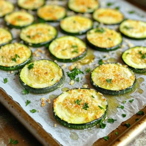 - 4 medium zucchinis - 1 cup grated Parmesan cheese - 3 tablespoons olive oil - 1 teaspoon garlic powder - 1 teaspoon onion powder - ½ teaspoon salt - ½ teaspoon black pepper - 1 teaspoon dried Italian herbs - Fresh parsley, chopped The main ingredients for Quick Roasted Parmesan Zucchini are simple yet vibrant. Zucchini is the star here. It adds a fresh taste and a nice crunch. I like to use four medium zucchinis. Slice them into ½-inch rounds for even cooking. The texture will be so good! Next, we have one cup of grated Parmesan cheese. This cheese melts beautifully and gets crispy on top. It gives a nice salty flavor that everyone loves. For the oil, three tablespoons of olive oil will help the zucchini roast well. It adds richness and helps the cheese stick. Now, let’s talk about spices and seasoning. I use one teaspoon of garlic powder and one teaspoon of onion powder. These add great depth to the dish. A little salt and black pepper, both ½ teaspoon each, make everything pop. Adding one teaspoon of dried Italian herbs gives it a nice aroma. For garnish, I like to use fresh parsley, chopped. It adds color and a fresh taste. This dish looks pretty when served! You can find the full recipe at the end. Enjoy these flavors! 1. Preheat the oven and prepare baking sheet Set your oven to 425°F (220°C). While it heats, line a large baking sheet with parchment paper. This step helps prevent sticking and makes cleanup easier. 2. Combine zucchini with oil and spices In a large bowl, add sliced zucchinis, olive oil, garlic powder, onion powder, salt, black pepper, and dried Italian herbs. Toss everything together until each slice is coated in the mix. 1. Arrange zucchini on the baking sheet Spread the zucchini slices on your prepared baking sheet. Make sure they are in a single layer. This helps them roast evenly. 2. Top with Parmesan cheese Generously sprinkle grated Parmesan cheese over the zucchini slices. Ensure every piece has cheese on it for a tasty, crispy finish. 1. Roast and serve with garnish Place the baking sheet in the oven and roast for about 15-20 minutes. Keep an eye on them until they become tender and the cheese turns golden. After roasting, let them cool for a minute. Garnish with fresh chopped parsley before serving. Enjoy this delicious veggie treat! For the full recipe, check out the ingredients and instructions provided above. To get the best texture for your zucchini, slice them evenly. Aim for ½-inch rounds. This size helps them cook at the same rate. A sharp knife works well for clean cuts. Next, spread the zucchini in a single layer on your baking sheet. This step ensures even roasting. If you crowd them, they may steam instead of roast. You can boost the flavor of your zucchini with herbs and spices. Try adding thyme or rosemary for a fresh twist. A pinch of red pepper flakes gives a nice kick. If you want a cheesier crust, mix in some shredded mozzarella. It melts well and adds great flavor. Quick Roasted Parmesan Zucchini pairs well with many proteins. Consider serving it alongside grilled chicken or fish. It also complements rice or quinoa nicely. For a fun twist, serve it as a party snack. Just place it on a platter with toothpicks and a dip. You could also add it to a salad for extra crunch. This dish suits both casual meals and fancy dinners. Explore how it fits into your next gathering. For the full recipe, check out the earlier section in this article. {{image_2}} If you need gluten-free options, this recipe works well. The main ingredients do not contain gluten. You can enjoy the flavor without worry. For vegan alternatives, swap Parmesan with a vegan cheese. Nutritional yeast also adds a cheesy flavor without dairy. You can change up the cheese in this dish. Adding sharp cheddar gives a nice twist. Feta cheese adds a tangy flavor that pairs well with zucchini. You can also mix in other vegetables, like bell peppers or cherry tomatoes. They roast well and add color to your plate. To cook these in an air fryer, set it to 400°F. Arrange the zucchini in a single layer. Cook for about 10-15 minutes until golden. If you prefer grilling, slice the zucchini thicker. Brush with olive oil and grill for 4-5 minutes per side. This adds a lovely smoky flavor. For the full recipe, check out Quick Roasted Parmesan Zucchini. To store leftovers, let the zucchini cool completely. Place it in an airtight container. You can keep it in the fridge for up to three days. When you want to eat it again, check for any signs of spoilage. Freezing roasted zucchini is great for longer storage. Let the zucchini cool down. Arrange the pieces on a baking sheet in a single layer. Freeze them for about an hour. Once frozen, transfer them to a freezer bag. Remove as much air as you can. This way, they can last up to three months. For the best texture, reheat in the oven. Preheat your oven to 350°F (175°C). Place the zucchini on a baking sheet. Heat for about 10 minutes, or until warmed through. You can also use a microwave, but this may make them soft. If you want to keep them crispy, a skillet works well too. Just heat them over low heat for a few minutes. Enjoy your Quick Roasted Parmesan Zucchini from the Full Recipe! How do I make Quick Roasted Parmesan Zucchini? To make this tasty dish, follow these steps: - Preheat your oven to 425°F (220°C). - Slice 4 medium zucchinis into ½-inch rounds. - In a bowl, mix zucchini with 3 tablespoons of olive oil, 1 teaspoon each of garlic powder and onion powder, ½ teaspoon of salt, ½ teaspoon of black pepper, and 1 teaspoon of dried Italian herbs. - Toss until the zucchini is well coated. - Spread the zucchini on a baking sheet lined with parchment paper. - Top with 1 cup of grated Parmesan cheese. - Roast for 15-20 minutes until tender and golden. This is the Full Recipe for you to enjoy. Can I use other vegetables? Yes! You can use bell peppers, asparagus, or eggplant. Just adjust the cooking time based on the vegetable’s size and thickness. How long does roasted zucchini last in the fridge? Roasted zucchini stays fresh for 3 to 5 days in the fridge. Store it in an airtight container for best results. What can I serve with roasted zucchini? Roasted zucchini pairs well with grilled chicken, fish, or a hearty pasta. You can also serve it over rice or quinoa for a healthy meal. Can I prepare this recipe in advance? Yes, you can prep the zucchini and coat it with oil and spices a few hours ahead. Just roast it right before serving for the best taste. How can I avoid soggy zucchini? To avoid soggy zucchini, slice it evenly and make sure to spread it out in a single layer on the baking sheet. This allows for even cooking and crispiness. What are the best types of zucchini for this recipe? Medium-sized zucchinis work best. They have a good balance of flavor and texture. Look for firm zucchinis with shiny skin for the best results. This article covered how to make tasty roasted Parmesan zucchini. You learned about key ingredients, step-by-step instructions, and helpful tips. I shared ways to adjust the recipe for your diet and suggested storage methods too. Roasted zucchini is simple. It can fit many meals. Use your favorite herbs and share with friends. Enjoy your cooking journey!