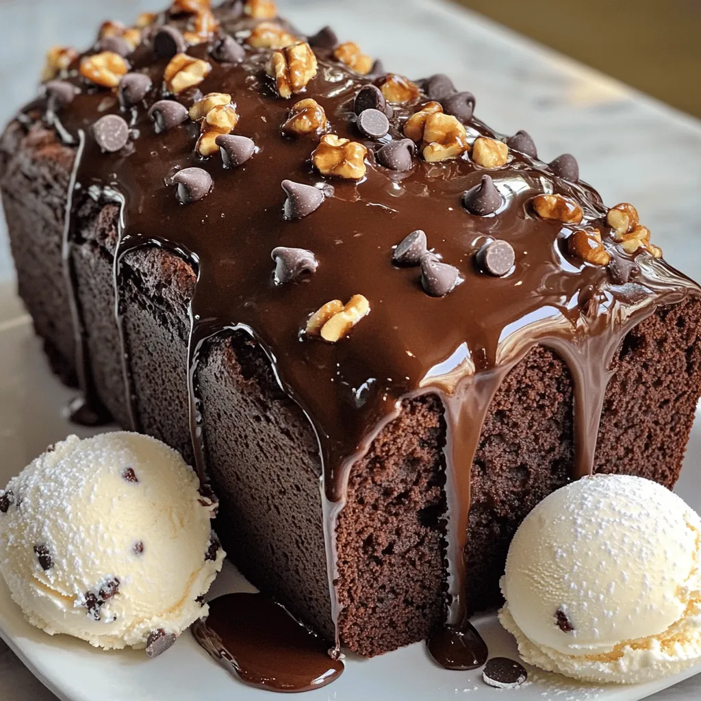 To make the best hot fudge brownie bread, gather these simple ingredients. Each one plays a key role in creating that rich, fudgy flavor we all love. - 1 cup all-purpose flour - 1/2 cup unsweetened cocoa powder - 1 teaspoon baking powder - 1/2 teaspoon salt - 1/2 cup unsalted butter, melted - 1 cup granulated sugar - 2 large eggs - 1 teaspoon vanilla extract - 1/4 cup hot fudge sauce (plus extra for drizzling) - 1/2 cup chocolate chips - 1/4 cup chopped walnuts (optional) Each ingredient brings something special to the bread. For example, the cocoa powder adds a deep chocolate taste. The butter helps keep the bread moist. The chocolate chips give bursts of chocolate in every bite. If you want a little crunch, add the walnuts. They add texture and flavor. This recipe is flexible. You can swap out some ingredients if needed. Just make sure to keep the core items like flour and sugar. For the full recipe, you can check the detailed instructions. Get ready to enjoy a treat that is sure to impress! 1. Preheat oven and prepare the loaf pan Start by setting your oven to 350°F (175°C). Grease a 9x5-inch loaf pan with butter or non-stick spray. This will help the bread come out easily. 2. Mix dry ingredients in a bowl In a medium bowl, whisk together the following: - 1 cup all-purpose flour - 1/2 cup unsweetened cocoa powder - 1 teaspoon baking powder - 1/2 teaspoon salt This mix gives your bread a rich chocolate flavor and structure. 3. Mix wet ingredients in another bowl In a large bowl, combine these ingredients: - 1/2 cup unsalted butter, melted - 1 cup granulated sugar Stir them together until smooth. Then add: - 2 large eggs - 1 teaspoon vanilla extract Beat this mixture until it is light and fluffy. 1. Fold wet ingredients into dry ingredients Gradually add the dry mix to the wet mix. Use a spatula to fold it together gently. Be careful not to overmix; you want to keep it fudgy. 2. Add in hot fudge sauce and chocolate chips Now, stir in: - 1/4 cup hot fudge sauce - 1/2 cup chocolate chips If you love nuts, you can add 1/4 cup chopped walnuts too! Mix gently until just combined. 1. Pour batter into the prepared pan Pour your rich batter into the greased loaf pan. Use a spatula to smooth the top. 2. Baking time and tips for checking doneness Place the pan in the oven and bake for 35-40 minutes. To check if it's done, insert a toothpick into the center. It should come out with a few moist crumbs. This shows your hot fudge brownie bread is ready! Now, you can find the Full Recipe to enjoy every step of making this sweet treat! To make the best hot fudge brownie bread, avoid overmixing. Overmixing can make the bread tough. Mix just until the flour disappears. This keeps your bread soft and fudgy. Also, use high-quality chocolate. Good chocolate adds depth to flavor. Choose chocolate with at least 60% cocoa for rich taste. You will notice the difference when you take a bite. Pair your hot fudge brownie bread with ice cream. Vanilla ice cream works best. The cold cream balances the warm bread. You can also top it with whipped cream. A drizzle of warm hot fudge sauce adds even more flavor. This extra touch makes your treat feel special. What if your bread is dry? You can fix this by adding more fudge. A few tablespoons can help. If it’s undercooked, bake it a little longer. Keep checking with a toothpick. If it's too sweet, try reducing the sugar next time. You can also add a pinch of salt. This will balance out the sweetness. For the best results, follow the Full Recipe for guidance. {{image_2}} You can easily change ingredients in this recipe to suit your needs. For a gluten-free option, use almond or coconut flour instead of all-purpose flour. Both work well and keep the bread tasty. You can also find gluten-free baking blends that combine various flours, which can be an easy swap. For dairy-free choices, use coconut oil or a dairy-free butter in place of regular butter. Instead of hot fudge sauce, look for dairy-free versions made from coconut or almond milk. These swaps keep the rich taste while making it suitable for more diets. To make the bread even more exciting, you can add flavors. A dash of cinnamon gives a warm kick to your treat. If you enjoy nutty flavors, a teaspoon of almond extract can enhance the sweetness. Adding berries, like raspberries or blueberries, can bring a fresh twist. Chopping up nuts, like pecans or hazelnuts, adds crunch and depth to the flavor. These extras let you create a unique version of hot fudge brownie bread. You don’t have to stick to one shape. Making mini loaves or cupcakes is fun and perfect for sharing. They bake faster and look cute on a plate. If you want to take it up a notch, transform the bread into a brownie sundae. Slice the loaf and warm it slightly. Top each slice with a scoop of vanilla ice cream and a drizzle of hot fudge sauce. This makes for a delightful dessert that impresses everyone. For the [Full Recipe], check the earlier section. Enjoy exploring these variations! To keep your hot fudge brownie bread fresh, use an airtight container. This prevents air from making it dry. You can also wrap it tightly in plastic wrap. Storing it at room temperature works well for short periods. For longer storage, the fridge is best. To keep the bread moist, always seal it well. Adding a slice of bread to the container can help maintain its softness. You can freeze the brownie bread to enjoy later. First, let it cool completely. Then, wrap it tightly in plastic wrap. After that, place it in a freezer bag. This helps prevent freezer burn. The bread can stay fresh in the freezer for up to three months. When you’re ready to eat it, thaw it overnight in the fridge. This keeps the texture nice. When it’s time to reheat, do it gently. The best method is to use an oven. Preheat it to 350°F (175°C) and warm the bread for about 10 minutes. This keeps it soft and gooey. You can also use a microwave, but be careful. Heat it in short bursts of 10 seconds to avoid drying it out. Serve it warm for the best taste. Drizzle with extra hot fudge for a treat! How can I make hot fudge brownie bread vegan? You can swap eggs with flaxseed meal. Mix one tablespoon of flaxseed meal with three tablespoons of water. Let it sit for five minutes to thicken. Use vegan butter in place of unsalted butter. Finally, choose a dairy-free hot fudge sauce. Can I use cocoa powder instead of melted chocolate? Yes, you can. However, melted chocolate gives a richer taste. If using cocoa powder, add a bit more fat to balance the recipe. You can mix cocoa powder with a little vegetable oil or melted vegan butter. What can I do if my bread is too crumbly? If your bread is crumbly, it might need more moisture. You can add a splash of milk or a little more hot fudge sauce to the batter. Make sure to mix just until combined to keep it tender. - Caloric content per slice: Each slice contains about 250 calories. - Overview of key nutrients: This bread offers healthy fats from butter and walnuts, a good amount of carbs from sugar and flour, and some protein from eggs. - Online retailers or local bakeries: You can find hot fudge brownie bread at local bakeries or online stores like Amazon. Many gourmet shops also sell it. - Reviews of popular brands and options available: Look for brands like "Bread & Butter" or "Sweet Treats Bakery." Both get great reviews for their rich flavor and moist texture. Try to buy from shops that prioritize quality ingredients for the best experience. You learned how to make hot fudge brownie bread with simple steps and tips. Start with quality ingredients for the best taste. Baking is fun, and you can add your twist by trying different flavors or serving styles. Store any leftovers properly to keep them fresh. Remember, cooking is all about creativity. Enjoy each bite and share your treats with friends! Your hot fudge brownie bread will impress everyone who tries it. Happy baking!