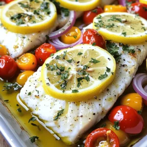 For this Easy Mediterranean Baked Fish, you need some fresh and simple items. Here’s what you will need: - 4 white fish fillets (like cod, tilapia, or sole) - 1 large lemon, sliced - 1 cup cherry tomatoes, halved - 1 red bell pepper, sliced - 1 small red onion, thinly sliced - 2 cloves garlic, minced - 3 tablespoons olive oil The white fish fillets are the main star here. They cook quickly and soak up all the flavors. The lemon adds brightness, while the tomatoes and bell peppers bring a sweet touch. The onion and garlic add depth to the dish. To make the fish tasty, you need a few seasonings: - 1 teaspoon dried oregano - 1 teaspoon dried basil - Salt and pepper to taste These herbs give the dish its Mediterranean flair. They work well with the fish and veggies. Adjust the salt and pepper to your taste. Fresh herbs can also be added for extra flavor. You can customize this dish with some fun extras: - Olives for a briny flavor - Capers for a tangy kick - Spinach or kale for added greens Feel free to mix and match these add-ins! They can change the taste and texture of your meal. Check out the Full Recipe for more ideas on how to make this dish your own. To start, gather your ingredients. You need: - 4 white fish fillets (like cod, tilapia, or sole) - 1 large lemon, sliced - 1 cup cherry tomatoes, halved - 1 red bell pepper, sliced - 1 small red onion, thinly sliced - 2 cloves garlic, minced - 3 tablespoons olive oil - 1 teaspoon dried oregano - 1 teaspoon dried basil - Salt and pepper to taste - Fresh parsley or basil for garnish Next, preheat your oven to 400°F (200°C). This step is key for even cooking. In a large baking dish, arrange the lemon slices in a single layer. The lemon adds flavor and moisture to the fish. Place the fish fillets on top of the lemon slices. Now, take a bowl and mix the cherry tomatoes, red bell pepper, red onion, and minced garlic. Drizzle the olive oil over the veggies. Sprinkle with oregano, basil, salt, and pepper. Stir it well. Spread this colorful mixture evenly over the fish fillets in the baking dish. Drizzle any leftover olive oil over the fish and veggies. Cover the baking dish with aluminum foil to keep it moist. Bake for 20 minutes. After that, remove the foil and bake for another 10 minutes. You want the fish to flake easily with a fork. Choose fresh fish for the best flavor. Look for bright eyes and shiny skin when buying. If you want to add more flavor, try fresh herbs like thyme or dill. You can also mix in olives or capers for a Mediterranean twist. For a fun twist, serve with crusty bread to soak up the juices. You can find the full recipe for this dish to enjoy at your next meal! Cooking time can change based on the thickness of your fish fillets. Thicker fillets need more time. As a rule, bake fish for about 10 minutes per inch of thickness. If you use thinner fillets, check them early. The fish is done when it flakes easily with a fork. Choosing the right fish is key to a tasty meal. Fresh fish is best, but frozen works too. Look for fillets that smell clean and look moist. Cod, tilapia, and sole are great choices. They have mild flavors that pair well with Mediterranean spices. Sauces can add a burst of flavor to your dish. Try a lemon-garlic sauce for a bright taste. A drizzle of balsamic glaze can add sweetness. You can also mix Greek yogurt with herbs for a creamy touch. These sauces will take your baked fish to the next level of flavor. For the full recipe, check out the Easy Mediterranean Baked Fish. {{image_2}} You can swap fish types easily. Cod, tilapia, and sole work well. If you want a stronger taste, try salmon or trout. These fish have a richer flavor. They also hold up well in the oven. You can even use shrimp or scallops if you like. Just adjust the cooking time for smaller seafood. Don’t feel stuck with the listed veggies. Zucchini and asparagus make great choices, too. You can also use eggplant or green beans for added crunch. Each veggie brings its own taste and texture. Mix and match to find your favorite combo. Just remember to cut them into uniform pieces for even cooking. Want to spice things up? Change the herbs and spices. Try adding fresh dill or thyme for a new twist. You can also sprinkle some red pepper flakes for heat. If you prefer a tangy kick, add capers or olives. Lemon zest adds brightness without much effort. Explore different flavors and find what you love best. For the full recipe, check out the Easy Mediterranean Baked Fish recipe above. After enjoying your Easy Mediterranean Baked Fish, store leftovers in the fridge. Use an airtight container to keep the fish fresh. It will last up to three days. If you have leftover vegetables, include them too. Just make sure to cool them down before sealing. To reheat, place the fish in a baking dish. Add a splash of olive oil to keep it moist. Cover it with foil to prevent drying out. Heat in a preheated oven at 350°F (175°C) for about 10-15 minutes. You can also use the microwave. Heat in short bursts, checking often to avoid overcooking. You can freeze the baked fish if you want to save some for later. Place the fish in a freezer-safe container. Wrap it tightly in plastic wrap or aluminum foil. It can last up to three months in the freezer. When ready to eat, thaw it in the fridge overnight before reheating. This method helps keep the fish tasty. The best fish for baking are white fish like cod, tilapia, or sole. These fish have a mild taste and cook evenly. They are also firm, making them easy to handle. You want fish that will flake nicely. Feel free to try other types too, like haddock or snapper. Each adds a unique flavor to your dish. Yes, you can use frozen fish fillets. Just remember to thaw them first. Thaw them in the fridge overnight or run them under cold water. This helps them cook evenly. If you bake them from frozen, add extra cooking time. Keep an eye on them as they cook. You know the fish is done when it flakes easily with a fork. The inside should look opaque and white. Another way to check is with a food thermometer. The fish should reach an internal temperature of 145°F (63°C). This ensures it is safe to eat. It’s all about that perfect texture and look. This article covers key ingredients, easy steps, and useful tips for baking fish. We explored how to enhance flavor and which fish to choose. Remember, storage and reheating methods keep your meals fresh. My final thought: baking fish is simple and rewarding. Try different flavors and enjoy the process. Happy cooking!