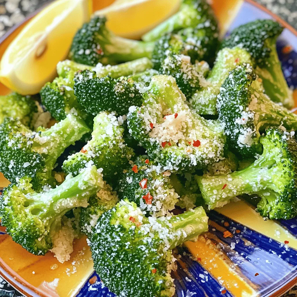 For crispy garlic air fryer broccoli, you need: - 2 cups broccoli florets - 3 tablespoons olive oil - 4 cloves garlic, minced Fresh ingredients are key to great flavor. Look for bright green florets. They should be firm and not wilted. Fresh garlic adds a punch that dried garlic can’t match. To make this dish pop, use these seasonings: - 1 teaspoon garlic powder - ½ teaspoon red pepper flakes (optional for heat) - ½ teaspoon sea salt - ¼ teaspoon black pepper These seasonings create a tasty blend. Garlic powder boosts the garlic flavor. Red pepper flakes give it a nice kick. Adjust salt and pepper to your taste. You can add these for extra flavor: - 2 tablespoons grated Parmesan cheese (optional for added flavor) - Lemon wedges for serving Parmesan cheese brings a savory twist. It melts and forms a delicious crust. Lemon wedges add a fresh, zesty touch when served. Try both for a flavor boost! For the full recipe, check the detailed steps to make this dish. - Wash and dry broccoli florets. - Combine ingredients in a bowl. Start by washing the broccoli florets well. Make sure to dry them completely to get that nice crunch. Any water left will steam the broccoli instead of crisping it. Once dry, grab a large mixing bowl. Toss the broccoli florets in the bowl with olive oil, minced garlic, garlic powder, red pepper flakes, sea salt, and black pepper. Mix everything well, so the florets are coated evenly. This seasoning is key for great flavor. - Preheat the air fryer. - Air fry the broccoli. Now it's time to preheat your air fryer. Set it to 400°F (200°C) for about 3-5 minutes. This helps the broccoli fry evenly and become crispy. After that, place the seasoned broccoli in the air fryer basket. Make sure to lay them in a single layer. If you have a lot, you can do this in batches. Cook for 8-10 minutes. Remember to shake the basket halfway through. This ensures every piece gets that golden, crispy texture. - How to add cheese. - Best way to serve. If you want to add a cheesy twist, sprinkle grated Parmesan cheese over the broccoli during the last 2 minutes of cooking. This gives it a tasty, cheesy crust. Once the broccoli is crispy and golden, take it out of the air fryer. Serve it hot on a colorful plate. Add lemon wedges on the side for that zesty kick. You can also drizzle a bit more olive oil on top if you like. This makes it look even better! Don't forget to check out the Full Recipe for more tips! To make your broccoli super crispy, start with dry florets. Wash them well, then pat them dry. This removes extra water. Water can make broccoli soggy. Use enough olive oil to coat each piece. The oil helps the broccoli crisp up in the air fryer. Set your air fryer to a high temperature, around 400°F (200°C). Air frying cooks fast, so keep an eye on it. Shake the basket halfway through cooking. This helps all sides get crispy and golden. You can change the flavors to fit your taste. If you want more heat, add more red pepper flakes. For a rich taste, try adding more garlic or garlic powder. If you love cheese, sprinkle on more Parmesan cheese in the last few minutes. You can also squeeze fresh lemon juice on top. This adds brightness to the dish. Don’t be afraid to experiment with herbs or spices you love. If you want to make more, you can cook in batches. Don’t overcrowd the air fryer. A crowded basket makes it hard for the hot air to circulate. This can lead to uneven cooking. Spread the broccoli in a single layer. After the first batch, you can keep the cooked broccoli warm in the oven. Set it at a low temperature, around 200°F (93°C). This way, you can serve all your batches hot at once. For the full recipe, check out the detailed instructions. {{image_2}} You can change the taste with different spices. Try adding smoked paprika for a smoky note. Cumin gives a warm flavor, while lemon zest adds brightness. If you like sweet, sprinkle some cinnamon. Each spice brings a new twist to the dish. Want to boost the flavor? Consider adding nuts or seeds. Toasted almonds or sunflower seeds add a nice crunch. You can also mix in some fresh herbs like parsley or thyme. This adds freshness and makes your dish pop with color. If you don’t have an air fryer, you can still enjoy crispy broccoli. Roasting in the oven works well, just set it to 425°F (220°C). Spread the broccoli on a baking sheet and cook for 20-25 minutes. Stir halfway for even browning. You can also use a stovetop skillet to sauté the broccoli. Cook it on medium heat until tender and slightly charred. Each method offers a great way to enjoy this tasty vegetable in your kitchen. For the full recipe, check out the Crispy Garlic Air Fryer Broccoli recipe. After you enjoy your crispy garlic air fryer broccoli, store any leftovers in an airtight container. This keeps the broccoli fresh and tasty. Place it in the fridge and try to eat it within three days. The longer it sits, the less crispy it becomes, but it's still good! To reheat your broccoli, use the air fryer again. Set it to 350°F (175°C) and cook for about 3-5 minutes. This will help regain some of that crunch. You can also use a microwave, but be careful. It may make the broccoli soft, so heat it for just 30 seconds at a time. You can freeze crispy garlic broccoli, but it may lose some crunch. First, let it cool completely. Then, place it in a freezer-safe bag. Remove as much air as possible to prevent freezer burn. Use within three months for the best taste. When you’re ready to eat, thaw it in the fridge before reheating. For full recipe details, check the full recipe. To make crispy air fryer broccoli, start by washing the broccoli florets. Dry them well to remove all moisture. This step is key for crispiness. Next, mix the florets with olive oil, minced garlic, garlic powder, red pepper flakes, sea salt, and black pepper in a bowl. Toss them well to coat all pieces. Preheat your air fryer to 400°F (200°C) for 3 to 5 minutes. Place the broccoli in a single layer in the air fryer basket. Cook for 8 to 10 minutes, shaking the basket halfway through. If you want a cheesy flavor, add Parmesan cheese in the last 2 minutes. Remove and enjoy your crispy garlic air fryer broccoli with lemon wedges. Cooking times can vary by air fryer brand and model. Most air fryers cook at similar speeds, but some may need slight adjustments. Generally, 8 to 10 minutes at 400°F works well for most. Check the broccoli halfway through. If it looks green but soft, give it a few extra minutes. Always refer to your air fryer's manual for specific guidance. Yes, you can use frozen broccoli! However, frozen broccoli often has more moisture than fresh. To avoid sogginess, thaw and drain it well before cooking. Pat it dry with a towel to remove excess water. Follow the same steps as with fresh broccoli. You may need to increase the cooking time by a couple of minutes. For the full recipe, check out the detailed instructions above! This blog post covered how to make tasty air fryer broccoli. You learned about fresh ingredients, seasonings, and optional add-ons to enhance flavor. We walked through easy steps for preparation, cooking, and serving. Tips helped you achieve perfect crispiness and adjust flavors to your liking. Variations let you explore new seasonings and methods. Finally, I shared how to store and reheat leftover broccoli. Enjoy making this healthy side dish often! It’s simple, quick, and delicious. Your air fryer is a great tool for tasty veggies.