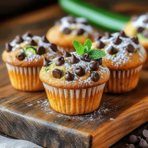 - Zucchini: Fresh vs. Frozen Fresh zucchini gives the best taste and texture. It adds moisture to the muffins. Frozen zucchini can work, too, but make sure to drain excess water. This helps avoid soggy muffins. - Flour Types: All-Purpose and Whole Wheat I like using a mix of all-purpose and whole wheat flour. All-purpose flour makes muffins light and fluffy. Whole wheat flour adds a nutty flavor and extra fiber. The blend creates a great texture. - Sweeteners: Granulated vs. Brown Sugar Granulated sugar gives sweetness and lightness. Brown sugar adds a rich, caramel flavor. Using both sweeteners in this recipe creates a balanced sweetness. It enhances the overall taste of the muffins. Here's the Full Recipe for your convenience: - 1 medium zucchini (about 1 cup grated) - 1 cup all-purpose flour - 1/2 cup whole wheat flour - 1 teaspoon baking soda - 1/2 teaspoon baking powder - 1/2 teaspoon salt - 1 teaspoon ground cinnamon - 1/2 cup granulated sugar - 1/4 cup brown sugar, packed - 1/2 cup vegetable oil - 2 large eggs - 1 teaspoon vanilla extract - 1 cup semi-sweet chocolate chips - 1/2 cup chopped walnuts (optional) Start by preheating your oven to 350°F (175°C). This temperature helps the muffins rise well and bake evenly. While the oven heats up, line a muffin tin with paper liners. This makes it easy to remove the muffins later. If you don’t have liners, grease the tin with cooking spray or butter. This keeps the muffins from sticking. Next, take out a bowl and mix the dry ingredients. Use 1 cup of all-purpose flour and ½ cup of whole wheat flour. Add 1 teaspoon of baking soda, ½ teaspoon of baking powder, ½ teaspoon of salt, and 1 teaspoon of ground cinnamon. Sifting the flour is important. It helps remove lumps and makes the muffins lighter. Measure the ingredients carefully for the best results. In another large bowl, mix together the sugars and oil. You need ½ cup of granulated sugar and ¼ cup of brown sugar. Add ½ cup of vegetable oil and blend well. Next, add 2 large eggs, one at a time, mixing well after each. Stir in 1 teaspoon of vanilla extract. Slowly add the dry mix to the wet mix. Stir until just combined. Do not overmix, as this can make the muffins tough. Finally, gently fold in 1 cup of grated zucchini and 1 cup of semi-sweet chocolate chips. If you like, add ½ cup of chopped walnuts for a nice crunch. Now, it’s time to bake! Fill each muffin cup about ¾ full with batter. Bake the muffins for 18-22 minutes. Check them by inserting a toothpick into the center. If it comes out clean, they are done. Let the muffins cool in the pan for 5 minutes. Then, transfer them to a wire rack. This helps them cool completely and keeps the texture perfect. For the best taste, enjoy your muffins warm. For the full recipe, refer to the detailed instructions above. Avoiding Soggy Muffins Soggy muffins can ruin the fun. To avoid this, use fresh zucchini. Grate it and remove excess water by squeezing it in a clean cloth. This keeps your muffins fluffy. Also, don't overmix the batter. Mixing just until combined helps maintain the right texture. Adding More Zucchini: Pros and Cons You can add more zucchini for extra moisture. But too much can make muffins dense. Start with a cup and see how you like it. If you want to add more, reduce some oil to balance it out. This keeps the muffins tasty but not too wet. Spice Variations and Add-ins Spices can take your muffins to the next level. Try adding nutmeg or ginger for warmth. You could also mix in dried fruits like raisins or cranberries for a sweet twist. Each spice gives a unique taste, so experiment and find your favorite. Choosing the Right Chocolate Chips Not all chocolate chips are the same. Semi-sweet chips work best in this recipe. They balance well with the sweetness from the sugars. If you want a richer flavor, dark chocolate chips are a great choice. They add depth to each bite. Displaying Your Muffins Creatively Presentation matters. Use a wooden board or a colorful plate for serving. Arrange the muffins in a circle or stack them high for a fun display. This adds appeal and makes your muffins the star of the table. Garnishing Ideas for Serving Garnish can elevate your muffins. A light dusting of powdered sugar adds charm. You can also top them with a dollop of whipped cream or a sprinkle of chopped nuts. Fresh mint leaves make a bright touch too. This adds color and freshness to your dish. For the full recipe, check the [Full Recipe]. {{image_2}} You can make these muffins gluten-free. Start by using gluten-free flour blends. Look for a blend that includes xanthan gum. This helps the muffins hold together. If your blend does not have it, add 1 teaspoon of xanthan gum to the mix. This will keep your muffins from crumbling. To make the muffins vegan, swap out the eggs and dairy. Use 1/4 cup of unsweetened applesauce for each egg. This keeps the muffins moist. For the oil, replace it with melted coconut oil or a vegan butter. Use coconut sugar instead of granulated sugar for a richer taste. If you want nut-free muffins, just leave out the walnuts. You can replace chocolate chips with carob chips for a different flavor. Always check labels for allergens in all your ingredients. This helps keep everyone safe. For a more classic muffin, use seeds like sunflower seeds instead of nuts. You can explore these variations, and get the full recipe for the best chocolate chip zucchini muffins to start baking! To keep your chocolate chip zucchini muffins fresh, store them in an airtight container. This helps keep moisture in. You can place them on the counter for up to three days. For longer storage, put them in the fridge. This extends their life to about a week. If you want to freeze muffins, wrap each one in plastic wrap. Then, place them in a freezer bag. This will help prevent freezer burn. You can freeze them for up to three months. When you’re ready to eat, just thaw them overnight in the fridge. To enjoy your muffins warm, you can reheat them in the oven or microwave. If using the oven, preheat it to 350°F (175°C). Place the muffins on a baking sheet and heat for about 10 minutes. This will keep them nice and soft. If you choose the microwave, heat each muffin for 15 to 20 seconds. Check to see if it’s warm enough. Be careful not to overheat them; they can become tough. Enjoy these simple reheating tips to savor every bite of your delicious muffins! Store your muffins in an airtight container. They last about 3 to 5 days at room temperature. For longer storage, keep them in the fridge for up to a week. You can also freeze them for up to 3 months. Just make sure to wrap them tightly in plastic wrap. Yes, you can make these muffins ahead of time. Prepare the batter and store it in the fridge for up to 24 hours. This helps the flavors blend better. Alternatively, bake the muffins and freeze them. Thaw them overnight in the fridge, then reheat them in the oven. You can swap all-purpose flour with gluten-free flour for a gluten-free option. For the sweeteners, use coconut sugar or maple syrup instead of granulated sugar. If you have egg allergies, applesauce or flaxseed meal can replace eggs in the recipe. Absolutely! You can add mashed bananas, shredded carrots, or even applesauce. Each option will give your muffins a unique twist. You can mix and match these add-ins based on what you have at home. These chocolate chip zucchini muffins are easy and fun to make. We talked about key ingredients, like using fresh zucchini and the right types of flour. Then, I shared steps to mix and bake them perfectly. Remember, you can try different flavors and options. Whether you go gluten-free or vegan, there’s a way for everyone. Store them well to keep them tasty. Now, it’s your turn to bake and enjoy these healthy treats!