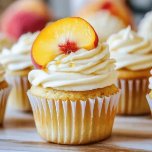 - 1 cup all-purpose flour - 1/2 teaspoon baking powder - 1/4 teaspoon baking soda - 1/4 teaspoon salt - 1/2 cup unsalted butter, softened - 1/2 cup granulated sugar - 1/4 cup honey - 2 large eggs - 1 teaspoon vanilla extract - 1/2 cup cream cheese, softened - 1 large ripe peach, peeled and diced - 1/4 teaspoon cinnamon - 1/4 cup powdered sugar for frosting When selecting peaches, look for ones that are soft but not mushy. They should have a sweet aroma. If you want to make sure they ripen well, store them at room temperature for a few days. You can also use frozen peaches if fresh ones are not available. Just make sure to thaw and drain them well before using. For those with dietary needs, you can substitute the all-purpose flour with gluten-free flour. If you want a vegan option, replace eggs with flax eggs and use plant-based cream cheese. Honey can be swapped with maple syrup for a vegan-friendly treat, too. Don’t forget to check the Full Recipe for detailed steps to bake these delightful cupcakes! 1. Preheat oven and prepare the muffin pan: Start by setting your oven to 350°F (175°C). Line a 12-cup muffin pan with cupcake liners. This makes for easy removal later. 2. Mixing wet and dry ingredients: In a medium bowl, whisk together the flour, baking powder, baking soda, and salt. Set this bowl aside. In a large bowl, cream together the softened butter, granulated sugar, and honey. Mix until the mixture is light and fluffy. Then, add the eggs one at a time. Don’t forget to add the vanilla extract and cream cheese, mixing until it is smooth. 3. Incorporating peaches and cinnamon: Gradually add the dry ingredients to the wet mixture. Mix until just combined. Now, gently fold in the diced peach and cinnamon. This step adds a lovely flavor and texture to your cupcakes. 1. Proper baking time and temperature: Divide the batter evenly among your cupcake liners. Fill each one about two-thirds full. Place the muffin pan in the preheated oven and bake for 18-20 minutes. 2. Toothpick test for doneness: To check if your cupcakes are done, insert a toothpick into the center. If it comes out clean, they are ready. If not, give them a few more minutes. 3. Cooling and frosting technique: After baking, let the cupcakes cool in the pan for 5 minutes. Then, transfer them to a wire rack to cool completely. For the frosting, beat the powdered sugar into the remaining cream cheese until smooth. Once the cupcakes cool, frost them generously. This step adds a creamy finish that pairs perfectly with the peaches. For the full recipe, please refer to the complete section above. Enjoy your baking adventure! To make perfect Honey Peach Cream Cheese Cupcakes, start with room-temperature ingredients. This step is key for a smooth batter. Cold butter or eggs can lead to lumps. Next, use the creaming technique. Beat the butter and sugar together until they are light and airy. This process adds air and helps the cupcakes rise well. Mix slowly when adding dry ingredients. Overmixing can make the cupcakes tough instead of soft. For a smooth frosting, ensure your cream cheese is soft. This helps it blend well with the sugar. Beat the powdered sugar into the cream cheese until it is creamy and smooth. If you want a lighter frosting, try mixing in a bit of whipped cream. This adds fluffiness without losing flavor. You can also switch up the frosting. Try a honey glaze or a peach buttercream for a fun twist. You can find the full recipe to create these delightful treats and impress your friends! {{image_2}} You can add fun twists to Honey Peach Cream Cheese Cupcakes. Try mixing in nuts or spices to make them special. For example, chopped pecans or walnuts add a nice crunch. You can also sprinkle in a bit of nutmeg or cardamom for extra warmth. If you want to explore other fruit options, berries work great too. Blueberries or raspberries can replace peaches for a berry delight. You can even mix different fruits for a fruity surprise. If you need gluten-free options, use a gluten-free flour blend. Many blends work well for cupcakes. Ensure the baking powder is gluten-free too. For vegan substitutions, swap eggs with flax eggs. Mix 1 tablespoon of ground flaxseed with 3 tablespoons of water and let it sit. Use a vegan cream cheese for the frosting. Coconut oil can replace butter for a dairy-free treat. These tweaks allow anyone to enjoy Honey Peach Cream Cheese Cupcakes. Check the Full Recipe to see how these variations fit in. To keep your Honey Peach Cream Cheese Cupcakes fresh, store them in an airtight container. You can place them at room temperature for up to two days. If you plan to keep them longer, refrigerate them. Make sure to separate frosted and unfrosted cupcakes. Frosted ones can dry out faster, so it's best to store them in the fridge. Always cover them with plastic wrap to keep moisture in. - Frosted cupcakes: Store in the fridge, covered. - Unfrosted cupcakes: Store at room temperature, in an airtight container. Freezing is a great way to enjoy these cupcakes later. First, freeze the unfrosted cupcakes. Place them on a baking sheet and put them in the freezer until firm, about an hour. Then, wrap each cupcake in plastic wrap and place them in a freezer bag. For the frosting, store it in a separate airtight container. It can also freeze well. - Thawing tips: When ready to eat, remove the cupcakes and frosting from the freezer. Let them thaw in the fridge overnight. This keeps them moist and tasty. Frost them right before serving for the best experience. Follow these steps, and your delicious Honey Peach Cream Cheese Cupcakes will stay fresh and delightful! For the full recipe, check the recipe section. How to make cupcakes moist? To make your cupcakes moist, use room temperature butter and eggs. Cream the butter and sugar well to add air. Also, avoid over-mixing the batter. This helps keep the moisture locked in. Can I use canned peaches instead of fresh? Yes, you can use canned peaches. Drain them well and chop them into small pieces. Fresh peaches have better flavor and texture, but canned peaches work in a pinch. What if I don’t have honey on hand? If you don’t have honey, you can use maple syrup or agave syrup as a substitute. These options add sweetness and a unique flavor to your cupcakes. How to adjust the recipe for more servings? To make more cupcakes, simply double or triple the ingredient amounts. This recipe makes 12, so adjust based on how many you want to serve. Tips for adapting for mini cupcakes For mini cupcakes, fill the liners only halfway. Bake them for about 12-15 minutes. Keep an eye on them to prevent over-baking. This blog post covered how to make delicious peach cupcakes. You learned about key ingredients, how to select ripe peaches, and even some substitutes. Step-by-step instructions guided you from preheating the oven to frosting your treats. I shared tips for getting the best texture and variations to try, like gluten-free and vegan options. Lastly, proper storage and freezing methods help keep your cupcakes fresh. Making peach cupcakes can be fun and easy. With these details, you can bake with confidence and impress everyone!
