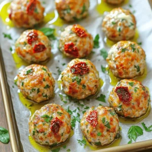 - Ground turkey and its benefits Ground turkey is a lean meat. It has less fat than beef or pork. This makes it a great choice for health. It is rich in protein, which helps build muscles and keeps you full. You can find ground turkey in local stores. - Greek spices and herbs for flavor To give these meatballs a Greek twist, use spices like oregano and basil. These herbs add a lovely aroma and taste. They are also good for digestion. Fresh parsley brightens the dish and adds color. - Additional ingredients for texture and taste The recipe includes breadcrumbs for texture. Whole wheat or gluten-free breadcrumbs work well. Grated Parmesan cheese adds a nice salty flavor. Sun-dried tomatoes give a sweet touch and extra moisture. Onions and garlic add depth and richness to the meatballs. - Caloric content per serving Each serving has about 250 calories. This makes them a healthy option for any meal. - Macronutrient breakdown (protein, carbs, fats) You get about 25 grams of protein per serving. There are around 15 grams of carbs and 10 grams of fat. This balance helps fuel your day while keeping you satisfied. - Health benefits of included ingredients Ground turkey provides lean protein. Herbs like oregano and basil have antioxidants. Sun-dried tomatoes are rich in vitamins. These ingredients work together to make a tasty and healthy meal. For the full recipe, check out the Mediterranean Delight Turkey Meatballs. 1. Preheat your oven to 375°F (190°C). This step is key for even cooking. 2. Line a baking sheet with parchment paper. You can also grease it lightly with olive oil. This prevents the meatballs from sticking. 3. In a large bowl, combine the ground turkey, breadcrumbs, and grated Parmesan cheese. Mix until blended well. 4. Add the finely chopped onion, minced garlic, diced sun-dried tomatoes, and chopped parsley. Sprinkle in the dried oregano, dried basil, salt, and black pepper. 5. Crack the egg into the bowl. Use your hands or a spoon to mix everything. Be careful not to over-mix, as this can make the meatballs tough. 1. Now, form the mixture into small meatballs. Aim for 1 to 1.5 inches in diameter. Place them on the prepared baking sheet. 2. Drizzle the olive oil over the meatballs. This helps them brown nicely in the oven. 3. Bake in the preheated oven for 20-25 minutes. They should be cooked through and golden brown outside. Use a meat thermometer to check; they need to reach an internal temperature of 165°F (74°C). 4. Serve warm, garnished with extra chopped parsley. Enjoy them with tzatziki sauce or a fresh Greek salad. For the full details on this delicious dish, check the Full Recipe. To make your meatballs moist, avoid over-mixing the meat. When you mix too much, the meatballs can become tough. Just mix until everything combines. Using an egg helps bind the ingredients. It gives moisture and keeps the meatballs tender. The egg also adds protein, making your meal healthier. To achieve a golden crust, make sure to drizzle olive oil over the meatballs before baking. Olive oil adds flavor and helps with browning. The right amount of oil ensures the meatballs cook evenly. It also prevents them from sticking to the baking sheet. Aim for a nice golden color, which means they are ready to eat. For the full recipe, check out the Mediterranean Delight Turkey Meatballs! {{image_2}} You can adjust the recipe to fit your needs. If you want gluten-free meatballs, use gluten-free breadcrumbs. For a low-carb option, you can skip the breadcrumbs entirely. Instead, try using ground oats or crushed nuts. This change keeps the texture without the carbs. For cheese, you have choices too. If you want to skip the Parmesan, try nutritional yeast for a cheesy flavor. You can also use crumbled feta cheese to add a nice tang. Feta works great, especially in Greek dishes. To boost the flavor, think about adding more Greek ingredients. Feta cheese is a great addition. Just fold it into the meat mixture, and it gives a creamy texture and a salty kick. If you like some heat, add red pepper flakes or chopped jalapeños. These spices bring a nice zest to the meatballs. You can also add lemon zest for a fresh and bright flavor. This will make your meatballs pop with taste. For the full recipe, check out the Mediterranean Delight Turkey Meatballs. To keep your Greek turkey meatballs fresh, start by letting them cool completely. Once cooled, place them in an airtight container. This helps lock in moisture and flavor. Store them in the fridge for up to three days. If you want to save them for later, freezing is a great option. Place the meatballs in a single layer on a baking sheet. Freeze them for about an hour until firm. Then, transfer them to a freezer-safe bag. Make sure to label the bag with the date. You can freeze them for up to three months. When it’s time to enjoy your leftovers, reheating them properly is key. The best way to reheat is in the oven. Preheat your oven to 350°F (175°C). Place the meatballs on a baking sheet lined with foil. Cover them with another piece of foil to keep them moist. Heat for about 15-20 minutes until warmed through. You can also reheat them in the microwave. Place them in a microwave-safe dish with a splash of water. Cover the dish and heat in 30-second intervals until warm. After reheating, serve the meatballs with tzatziki sauce or fresh salad. This adds a nice touch of flavor and freshness. Enjoy your meal! For the full recipe, check out the Mediterranean Delight Turkey Meatballs. How do I know when the meatballs are cooked? You can tell the meatballs are cooked when they reach an internal temperature of 165°F (74°C). A meat thermometer works best for this. The outside should look golden brown. If you cut one open, the inside should be no longer pink. Can I make these meatballs ahead of time? Yes, you can make these meatballs ahead of time. Prepare them and store them in the fridge for up to a day. You can also freeze them for later. Just defrost before cooking. What can I serve with Greek meatballs? Greek meatballs pair well with tzatziki sauce, fresh Greek salad, or pita bread. You can also serve them on a bed of rice or quinoa for a complete meal. What if my meatballs fall apart? If your meatballs fall apart, they might need more binding. Try adding a bit more breadcrumbs or an extra egg. Make sure you mix them gently to keep them tender. Why are my meatballs too dry? Dry meatballs often result from overcooking or too many breadcrumbs. Monitor the cooking time closely. Also, ensure you use enough moisture, like the egg and olive oil in the recipe. The healthy Greek turkey meatballs are easy to make and full of flavor. We covered the best ingredients, from ground turkey to Greek herbs. Understanding their nutrition helps you stay healthy. I shared tips for perfect meatballs and ways to store them. You can even modify the recipe for your taste. Overall, making these meatballs is fun and rewarding. Enjoy a delicious dish that fits your healthy lifestyle. You’re now ready to impress your family and friends!