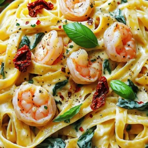 To make Creamy Marry Me Shrimp Pasta, gather these items: - 8 oz fettuccine pasta - 1 lb large shrimp, peeled and deveined - 2 tablespoons olive oil - 4 cloves garlic, minced - 1 cup heavy cream - 1 cup sun-dried tomatoes, chopped - 1 cup spinach, fresh - 1 teaspoon red pepper flakes (adjust to taste) - ½ cup grated Parmesan cheese - Salt and pepper to taste - Fresh basil leaves for garnish This simple list provides all you need for a rich and creamy dish. You can swap some ingredients if needed. Here are a few ideas: - Pasta: Use any pasta shape you prefer, like penne or spaghetti. - Shrimp: Try chicken or tofu for a different protein. - Heavy Cream: Substitute with half-and-half or coconut milk for a lighter option. - Spinach: Use kale or arugula for a unique twist. - Parmesan Cheese: Nutritional yeast works as a great vegan alternative. These swaps still keep the dish delicious and satisfying. Using fresh ingredients often enhances flavor. Fresh shrimp tastes better than frozen. Fresh spinach brings a nice crunch. - Dried vs. Fresh Pasta: Fresh pasta cooks quickly but may be harder to find. Dried pasta is easy to store and works great. - Fresh Herbs: Always use fresh basil for the best taste. Dried basil lacks the same flavor punch. Incorporating fresh ingredients can elevate your meal and make it feel special. Check out the Full Recipe for more tips on making this dish shine! Start by boiling water in a large pot. Add a pinch of salt to it. Once it’s boiling, add 8 oz of fettuccine pasta. Cook it according to the package instructions until it is al dente. This usually takes about 8 to 10 minutes. Once done, drain the pasta and set it aside. Next, grab a large skillet and heat 2 tablespoons of olive oil over medium heat. When the oil is hot, add 4 cloves of minced garlic. Sauté it for about 1 minute. Then, add 1 lb of large shrimp, peeled and deveined. Cook the shrimp for 2 to 3 minutes on each side. They should turn pink and opaque. Once cooked, remove the shrimp from the skillet and set them aside. In the same skillet, pour in 1 cup of heavy cream. Bring it to a gentle simmer. After that, stir in 1 cup of chopped sun-dried tomatoes and 1 teaspoon of red pepper flakes. Let the sauce simmer for about 5 minutes. This thickens the sauce. Next, add 1 cup of fresh spinach. Stir until the spinach wilts. Then, mix in ½ cup of grated Parmesan cheese. Stir until the cheese melts and the sauce becomes creamy. Add a splash of reserved pasta water if the sauce is too thick. Now, return the cooked shrimp to the skillet. Toss them in the creamy sauce to coat. Add the cooked fettuccine and mix everything together until well combined. Season the dish with salt and pepper to taste. Serve it right away, garnished with fresh basil leaves on top. This adds a nice touch and enhances the flavor. Enjoy your Creamy Marry Me Shrimp Pasta! For the complete recipe, check the Full Recipe section. To get tender shrimp, follow these simple steps: - Choose large shrimp: They cook evenly and stay juicy. - Don’t overcook: Cook shrimp for 2-3 minutes on each side. They should turn pink and opaque. - Use medium heat: This helps cook shrimp evenly. High heat can make them tough. - Pat dry: Before cooking, pat shrimp dry with paper towels. This helps them sear nicely. You can easily make this creamy sauce your own. Here are some ideas: - Add herbs: Try fresh parsley or dill for extra flavor. - Add vegetables: Mix in mushrooms, bell peppers, or zucchini for more texture. - Adjust spice: Add more red pepper flakes for heat or omit them for mild taste. - Swap cheese: Use feta or goat cheese for a different twist. Make your meal stand out with these serving tips: - Use deep bowls: This adds elegance to your dish. - Garnish well: Top with extra grated Parmesan and fresh basil for color. - Pair with wine: A glass of white wine enhances the meal’s flavor. - Set the mood: Light candles and play gentle music for a romantic touch. For the complete recipe, check out the Full Recipe. Enjoy your cooking! {{image_2}} You can boost the health of your creamy marry me shrimp pasta by adding veggies. I love using fresh spinach, but you can mix in others too. Try bell peppers, zucchini, or broccoli. These add color and crunch. They also bring extra vitamins and minerals to your dish. Simply sauté the vegetables with garlic before adding the cream. This method keeps them crisp and tasty. While fettuccine is great, you can switch it up! Use penne, linguine, or even whole grain pasta. Each type changes the dish's texture. If you're looking for a gluten-free option, try chickpea or brown rice pasta. These alternatives work well with the creamy sauce and shrimp. Just cook them according to the package. They still taste fantastic! Adding wine to the sauce makes it even richer. I suggest using a dry white wine, like Sauvignon Blanc. This adds a nice depth of flavor. When you pour it into the pan, let it simmer for a few minutes before adding the cream. This helps the alcohol cook off and enhances the dish. The wine pairs well with the shrimp and cream, creating a lovely balance. You will love the taste! For more details on making this dish, check the Full Recipe. After you enjoy your Creamy Marry Me Shrimp Pasta, store leftovers in an airtight container. Place it in the fridge within two hours of cooking. It stays fresh for up to three days. Make sure to let it cool down before sealing it. When ready to eat, check for any off smells or changes in texture. You can freeze this pasta dish if you want to save it for later. Use a freezer-safe container and label it with the date. It can last up to three months in the freezer. Keep in mind, the texture may change when thawed. To freeze, separate the shrimp from the pasta and sauce. This helps keep everything tasting fresh. To reheat, thaw it in the fridge overnight. For best results, use a skillet over medium heat. Add a splash of cream or pasta water to help restore its creamy texture. Stir frequently until heated through. You can also use the microwave. Heat in short bursts, stirring in between. Make sure it’s hot all the way through before serving. Enjoy your meal from the Full Recipe! This shrimp pasta stands out for its rich and creamy sauce. The blend of sun-dried tomatoes and fresh spinach adds flavor and color. The shrimp cooks quickly, keeping it juicy and tender. Each bite bursts with taste, making it a true crowd-pleaser. It is perfect for a romantic dinner or a family meal. The dish looks gorgeous and tastes divine, which is why many adore it. Yes, you can prepare this dish ahead of time. Cook the pasta and shrimp, then store them separately in the fridge. Make the sauce and let it cool before storing it too. When ready to eat, reheat each part in a pan. Mix everything together just before serving. This way, you keep the flavors fresh and vibrant. You can serve this pasta with a simple salad. A fresh green salad pairs well and adds crunch. Garlic bread also complements the meal nicely, perfect for soaking up sauce. If you want something warm, consider a side of roasted veggies. These options balance the richness of the shrimp pasta beautifully. For gluten-free pasta, you can use rice or corn-based fettuccine. Many brands offer gluten-free pasta that tastes great. Just follow the cooking instructions on the package. You can enjoy the same creamy sauce and shrimp, keeping the dish delicious for everyone. Gluten-free alternatives make this recipe accessible to more people. This blog post covered everything about the Creamy Marry Me Shrimp Pasta. We discussed key ingredients and substitutions. You learned how to prepare the pasta and cook shrimp perfectly. The tips helped you customize your sauce. We explored delicious variations and shared storage methods. In closing, this dish is easy, tasty, and perfect for occasions. Enjoy your cooking and impress your loved ones!