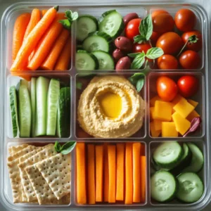 To make a fun and tasty Homemade Lunchable, gather these main ingredients: - 1 cup whole grain crackers - 4 ounces cheddar cheese, sliced - 4 ounces turkey or chicken breast, sliced - 1/2 cup hummus - 1/2 cup carrot sticks - 1/2 cup cucumber sticks - 1/2 cup grape tomatoes - 1/4 cup olives (black or green, pitted) These ingredients give you a mix of flavors and textures. You can customize this list based on what you like. If you want to add a special touch, consider these sweet dip options: - 1 tablespoon honey - Any sweet dip you love Adding a sweet dip can make lunch even more fun! Kids enjoy dipping their food. Garnishing can enhance the look and taste. Try using: - Fresh herbs like basil or parsley These fresh herbs provide a burst of color and flavor. They also make your Homemade Lunchable feel gourmet. For the complete set of instructions, check out the Full Recipe. First, gather all your ingredients. You will need: - 1 cup whole grain crackers - 4 ounces cheddar cheese, sliced - 4 ounces turkey or chicken breast, sliced - 1/2 cup hummus - 1/2 cup carrot sticks - 1/2 cup cucumber sticks - 1/2 cup grape tomatoes - 1/4 cup olives (black or green, pitted) - 1 tablespoon honey or a sweet dip (optional) - Fresh herbs (like basil or parsley) for garnish Next, slice the cheddar cheese and turkey or chicken breast into small, bite-sized pieces. This makes it easy for kids to grab them with crackers. Wash your veggies well. Cut the carrots and cucumbers into sticks. This gives a nice crunch and adds color. Now, let’s build your lunchable! Take a lunchbox or a compartmentalized container. Start by placing the whole grain crackers in one section. Next, arrange the sliced cheddar and turkey or chicken in separate compartments. This keeps flavors distinct. In another section, add a scoop of hummus. Kids love to dip! Arrange the carrot and cucumber sticks in their own areas. Add the grape tomatoes next to the veggies. Lastly, put olives in a small cup or section. This keeps them from mixing with everything else. If you want a sweet touch, drizzle honey in a tiny container for a fun treat. Finish by garnishing with fresh herbs. This adds a pop of freshness and makes it look pretty. To keep your lunchable fresh, secure the lunchbox with its lid. If you plan to pack it for school or a trip, make sure to refrigerate it until you leave. For best results, eat it within a day. Enjoy this easy and fun meal anytime. You can mix flavors to make your lunchable more fun. Try using different cheeses, like gouda or pepper jack. Add some spicy mustard for a zesty twist. Mixing sweet and salty works well too. Pair grapes with cheese or turkey with honey. This makes each bite a little surprise! Store your lunchable in a tight container. This keeps everything fresh and tasty. If you make it the night before, place it in the fridge. Use an ice pack if you take it to school. This helps keep the cheese and meats cool. Always check the dates on your ingredients for freshness. Make your lunchable eye-catching! Use colorful veggies to add brightness. Arrange food in fun shapes or patterns. Let your kids help with this! You can use cookie cutters to shape the cheese or veggies. Put the ingredients in a fun lunchbox. This makes lunchtime exciting and enjoyable! {{image_2}} You can easily make a vegetarian or vegan lunchable. Swap out meat for plant-based items. Use roasted chickpeas or marinated tofu. Include a variety of veggies like bell peppers, zucchini, and snap peas. For cheese, try vegan cheese slices or nut-based spreads. Hummus is a great dip for all these ingredients. This way, kids enjoy a tasty meal without animal products. If you need gluten-free options, replace whole grain crackers with gluten-free crackers. Rice cakes work well too. Use sliced cheese made from nuts or dairy-free alternatives. For protein, include sliced turkey or chicken that is confirmed gluten-free. Always read labels to avoid hidden gluten. This way, everyone can enjoy the lunchable without worry. You can take your lunchable around the world! Try a Mexican theme with tortilla chips, guacamole, and salsa. Add sliced bell peppers and cheese for a fun mix. For an Italian twist, use pita bread, mozzarella, and sun-dried tomatoes. Pair these with basil pesto as a dip. Each option offers a new taste adventure, making lunch fun and exciting! Store any leftovers in an airtight container. This keeps the food fresh and safe. Place the container in the fridge. Enjoy leftovers within two days for the best taste. If you want to keep the flavors, separate the wet and dry items. For example, keep hummus away from crackers to avoid sogginess. You can freeze some parts of your Homemade Lunchable. Cheese and meats freeze well. Cut them into small portions for easy thawing. Place them in freezer-safe bags. When you're ready to eat, move them to the fridge to thaw overnight. Avoid refreezing after you thaw to keep the taste fresh. Most of your ingredients have a good shelf life. Whole grain crackers can last for months if sealed. Cheese stays fresh for about a week in the fridge. Turkey or chicken breast should be eaten within three days. Hummus lasts about a week too. Always check for an off smell or color to ensure freshness. You can change your Homemade Lunchable to fit your taste. Use different meats like ham, roast beef, or even plant-based options. Add various cheeses, such as mozzarella or pepper jack, for new flavors. You can also swap out the veggies. Try bell peppers, celery sticks, or snap peas. For a fun twist, add some fruit, like apple slices or strawberries. The sweet dip can change too. Use yogurt, peanut butter, or chocolate sauce for something sweet. The options are endless! For packing Lunchables, I suggest using a divided container. Look for ones with sections to keep food separate. This way, crackers stay crunchy, and dips don’t mix. Choose a container with a tight lid to prevent spills. If you need to pack it for travel, consider insulated containers. They keep food fresh and cool longer. You can also use bento boxes, which are perfect for kids. They make lunch fun and easy to eat. Yes, you can make Lunchables ahead of time! Prepare them the night before and store them in the fridge. Just keep the crackers separate until you’re ready to eat. This keeps them from getting soggy. You can also pack them for school or work. Make sure to store them in a cool place to keep everything fresh. A small ice pack can help too. This way, you can enjoy a tasty lunch anytime! Homemade Lunchables beat store-bought ones in many ways. First, they are fresher. You choose the ingredients, so you control the taste. You can use high-quality cheese and meats, making them healthier. You also skip the preservatives found in store-bought options. Plus, they are fun to make! Kids can help pick their favorites. With Homemade Lunchables, you save money and waste less packaging. Overall, they offer a better meal for you and your family. For a full recipe, check out the DIY Gourmet Lunchable section above! Homemade Lunchables are fun and easy to make. We covered key ingredients, like meats and cheeses, and stepped through prep and assembly. Tips and tricks help you boost flavor and make your lunch more fun. I shared vegan and gluten-free options to meet all needs. Proper storage keeps everything fresh, with helpful FAQs for customization and packing. Now, you can create tasty, homemade lunch choices. Enjoy making your perfect Lunchable.