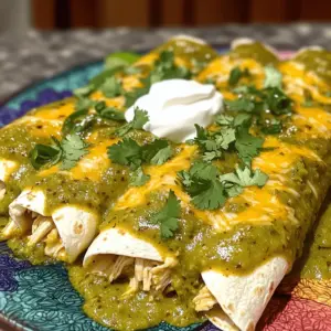 To make tasty Hatch Green Chile Enchiladas, you need the following items: - 12 corn tortillas - 2 cups shredded cooked chicken (or black beans for a vegetarian option) - 1 cup Hatch green chiles, roasted, peeled, and chopped - 1 cup sharp cheddar cheese, shredded - 1 cup Monterey Jack cheese, shredded - 2 cups green enchilada sauce (store-bought or homemade) - 1/2 cup sour cream - 1/4 cup fresh cilantro, chopped - 1 tablespoon olive oil - 1 teaspoon garlic powder - Salt and pepper to taste These ingredients blend together to create a dish full of flavor. The Hatch green chiles bring a unique taste that makes this recipe special. If you can't find certain items, here are some substitutes: - Use flour tortillas instead of corn for a different texture. - Swap shredded chicken for shredded beef or turkey. - If you want a vegan option, replace chicken with black beans or lentils. - Try pepper jack cheese instead of sharp cheddar for extra spice. - For a dairy-free option, use cashew cream in place of sour cream. These swaps help you customize your enchiladas to fit your taste and dietary needs. Toppings can add a fresh touch to your enchiladas. Here are some ideas: - Extra cilantro for freshness - Sliced jalapeños for heat - Diced avocado for creaminess - Crumbled queso fresco for a salty bite - Lime wedges for a zesty finish These optional toppings allow you to personalize each serving. You can mix and match to create the perfect plate. For the full recipe, check out the Hatch Green Chile Enchiladas section. To start, preheat your oven to 375°F (190°C). This step warms the oven for baking later. In a large skillet, pour in 1 tablespoon of olive oil. Heat the oil on medium heat. Add 1 cup of chopped Hatch green chiles to the skillet. Sauté them for about 2-3 minutes. This brings out their fragrant flavor. Next, grab a large mixing bowl. Add 2 cups of shredded cooked chicken, or black beans if you prefer. Mix in half of both cheeses: 1/2 cup of sharp cheddar and 1/2 cup of Monterey Jack. Now, add the sautéed chiles, 1 teaspoon of garlic powder, salt, and pepper to taste. Stir everything together until well combined. Warm 12 corn tortillas in a dry skillet or microwave. This makes them soft and easy to roll. Spoon 2-3 tablespoons of your chicken mixture into the center of each tortilla. Roll them up tightly. Place each rolled tortilla seam-side down in a greased 9x13 inch baking dish. Repeat this step until your dish is filled. Now, pour 2 cups of green enchilada sauce evenly over the tortillas. Make sure to cover all the edges. To finish, sprinkle the remaining cheese on top. This will melt beautifully while baking. Cover your baking dish with foil to keep moisture in. Bake for 20 minutes. After that, remove the foil and bake for another 10 minutes. This makes the cheese bubbly and slightly golden. When you take it out of the oven, let it cool for 5 minutes. This cooling time helps the enchiladas set. Finally, drizzle sour cream on top and sprinkle fresh cilantro for garnish. Your Hatch Green Chile Enchiladas are now ready for serving! To make perfect enchiladas, start by warming your tortillas. This keeps them soft and easy to roll. I suggest heating them in a dry skillet for about 30 seconds per side. Next, do not overfill your tortillas. Use about 2-3 tablespoons of filling. This helps them roll easily. After rolling, place them seam-side down in your baking dish. When picking Hatch green chiles, look for firm, smooth skin. They should feel heavy for their size. A good chile has a rich green color. If you can, smell them. They should have a fresh, earthy scent. Choose medium or hot varieties for more flavor. If fresh chiles are not available, canned ones work fine too. A common mistake is not preheating your oven. This can lead to uneven baking. Also, avoid skipping the foil cover for the first part of baking. This traps steam and keeps your enchiladas moist. Lastly, be careful not to under-season your filling. A pinch of salt and pepper can make a big difference! {{image_2}} You can easily make these enchiladas vegetarian. Instead of chicken, use black beans. They add protein and flavor. Mix in some sautéed vegetables like bell peppers or zucchini for extra color and crunch. This option keeps your meal hearty while sticking to plant-based ingredients. While green enchilada sauce is classic, you can explore other sauces. For a creamy taste, try adding a white queso sauce. It pairs well with the green chiles. If you like spice, a tomatillo salsa can boost the heat. Don’t hesitate to switch it up and find your favorite sauce! Feel free to customize your enchiladas with more proteins. Shredded beef or turkey can add richness. You could also use tofu for a plant-based protein. Adding more vegetables, like spinach or corn, can enhance the taste and nutrition. Be creative and make it your own! After you enjoy your enchiladas, let them cool. Place leftover enchiladas in an airtight container. Make sure they are sealed well to keep moisture in. Store them in the fridge. They will stay fresh for about 3 to 4 days. If you want to keep them longer, consider freezing. To freeze your enchiladas, wrap them tightly in plastic wrap. You can also use aluminum foil for extra protection. Place wrapped enchiladas in a freezer-safe bag or container. This helps prevent freezer burn. They can last in the freezer for up to 3 months. When you want to eat them, thaw them in the fridge overnight. Reheat enchiladas in the oven for the best results. Preheat your oven to 350°F (175°C). Remove the lid or cover from the container. Place the enchiladas in a baking dish and cover with foil. Heat for about 20 minutes or until warmed through. You can also reheat them in the microwave if you're in a hurry. Just microwave them for 1 to 2 minutes. Enjoy your enchiladas again just like the first time! For the full recipe, check the section above. You can use black beans instead of chicken. They add protein and flavor. You can also use grilled vegetables like zucchini or bell peppers for a tasty veggie option. If you want something heartier, try shredded beef or pork. Yes, you can prepare the enchiladas in advance. Just assemble them and cover them tightly. Store in the fridge for up to a day. When ready to bake, pour on the sauce and cheese. Adjust the baking time if they are cold. Hatch green chiles have a unique heat. They can range from mild to medium. Most people find them flavorful without being too hot. If you want more heat, choose spicier varieties or add jalapeños. Yes, flour tortillas can work in this recipe. They tend to be softer and easier to roll. However, corn tortillas add a traditional flavor and texture. If you use flour, warm them first to keep them pliable. To make green enchilada sauce, blend these ingredients: - 1 cup roasted Hatch green chiles - 2 cups chicken or vegetable broth - 1 teaspoon garlic powder - 1 teaspoon cumin - Salt to taste Simmer for 10-15 minutes to blend flavors. You can use this sauce in your enchiladas or as a topping. You can find the full recipe for Hatch Green Chile Enchiladas in this article. You learned about making tasty Hatch Green Chile Enchiladas. We covered the key ingredients, like chiles and toppings. I shared step-by-step instructions to prep and bake. You also got tips to perfect your dish and avoid mistakes. We explored fun variations and how to store leftovers too. Now, you can enjoy these enchiladas your way. With practice, each batch will get better!