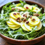 To make a Simple Apple Arugula Salad, you need fresh ingredients that work well together. This salad is bright and tasty. Here's what you will need: - 4 cups fresh arugula - 1 large apple (Granny Smith or Honeycrisp), thinly sliced - 1/2 cup walnuts, roughly chopped - 1/4 cup crumbled feta cheese (optional) - 1/4 cup dried cranberries - 3 tablespoons olive oil - 2 tablespoons apple cider vinegar - 1 teaspoon honey - Salt and pepper to taste Each ingredient adds its own flavor and texture. The fresh arugula gives a nice peppery taste. The apples add a crisp sweetness. Walnuts bring a crunchy bite, while feta cheese adds creaminess. Dried cranberries add a hint of tartness. You can find the full recipe to guide you through making this delightful dish. 1. Combining the base ingredients Start with a large bowl. Add 4 cups of fresh arugula. Next, take 1 large apple, like Granny Smith or Honeycrisp, and slice it thin. Toss the apple slices into the bowl. Now, grab 1/2 cup of walnuts, roughly chopped, and add them in. If you want, you can also add 1/4 cup of crumbled feta cheese. Finally, include 1/4 cup of dried cranberries. 2. Making the dressing In a small bowl, mix 3 tablespoons of olive oil with 2 tablespoons of apple cider vinegar. Add 1 teaspoon of honey for sweetness. Season with salt and pepper to taste. Whisk all the ingredients together until they blend well. This dressing adds a nice zing to your salad. 3. Tossing the salad Pour the dressing over the arugula and apple mix. Use tongs or a large spoon to gently toss everything together. Make sure all the ingredients get coated with the dressing. Taste the salad and see if it needs more salt or pepper. Enjoy your fresh, crunchy salad right away! For the full recipe, check out the detailed instructions above. To make your Simple Apple Arugula Salad even better, consider these tips: - Substitutions for ingredients: If you don’t have arugula, try spinach or mixed greens. For the apple, other crisp types like Fuji or Gala work well. You can swap walnuts with pecans or almonds. If you skip feta, try goat cheese or leave it out. - Best practices for dressing: Always whisk the dressing before adding it to the salad. This helps mix the oil and vinegar well. If you like a sweeter touch, add more honey. Adjust salt and pepper to your taste. A fresh squeeze of lemon juice can brighten the entire dish. - Presentation tips: For a beautiful look, layer ingredients in the bowl. Place arugula at the bottom, then add apples, nuts, and cranberries on top. Drizzle dressing just before serving for the best crunch. Garnish with a few whole nuts or apple slices for a nice touch. These small changes can elevate your salad. Enjoy the fresh flavors of this Simple Apple Arugula Salad! For the complete details, refer to the Full Recipe. {{image_2}} You can switch up the apples in this salad. Try using Fuji or Gala apples. They add a sweet twist. If you prefer tart, go for Granny Smith or Pink Lady apples. Each apple brings its own flavor. For protein, consider adding grilled chicken or shrimp. These options make the salad heartier. You can also toss in chickpeas for a plant-based protein boost. They add extra texture and nutrition. As the seasons change, so can your salad. In spring, add fresh peas or radishes for a crunch. In summer, throw in some cucumber or berries. In fall, consider adding roasted squash. Winter calls for nuts or seeds to give a warm touch. These variations keep the salad fresh and exciting. Feel free to mix and match based on your taste. You can find the full recipe above. Enjoy your creation! To keep your salad fresh, store it in an airtight container. This helps prevent wilting. The best place for it is the fridge. Aim to eat leftovers within two days for the best taste. If you want to save the dressing, store it separately. This way, the arugula stays crisp. You can mix the dressing in just before serving. Reheating is not needed for this salad. Instead, refresh it with a drizzle of olive oil. You can also add a squeeze of lemon for extra flavor. Enjoy your Simple Apple Arugula Salad with a fresh twist! For the full recipe, check the [Full Recipe]. Can I prepare this salad in advance? Yes, you can prep this salad ahead of time. Just keep the dressing separate. If you mix the salad too soon, the arugula will wilt. I suggest making the salad in the morning for lunch or dinner later. This way, you can enjoy the fresh taste and crisp texture. What are some good pairings with this salad? This salad pairs well with grilled chicken or fish. You can also serve it with a warm soup. For a light meal, enjoy it with crusty bread. The sweet and tangy flavors complement many dishes. I find it works great at lunch or as a side dish. How can I make this salad vegan? To make this salad vegan, skip the feta cheese. You can replace it with avocado for creaminess. Use agave syrup instead of honey for the dressing. This will keep the salad rich and flavorful without animal products. Enjoy your simple apple arugula salad vegan style! For the full recipe, check the earlier section. This blog post shared how to make a simple apple arugula salad. You learned about the main ingredients, step-by-step prep, and how to enhance the flavor. I also covered fun variations and how to store leftovers. Remember, salads can be easy and tasty. Don't be afraid to experiment with your own twists. Enjoy this crisp, fresh dish whenever you want. Eating healthy never has to be boring!