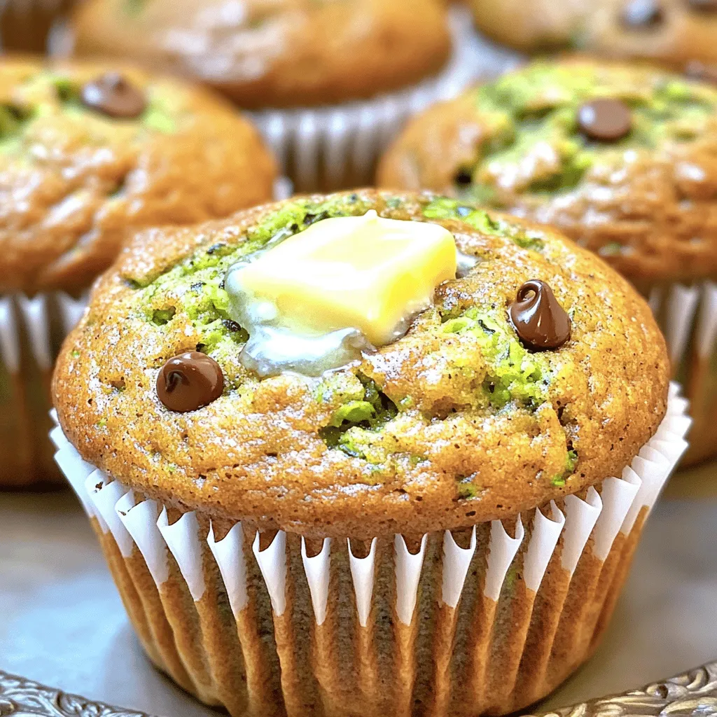 When making zucchini bread muffins, the right ingredients make all the difference. Here’s what you need: - 2 cups grated zucchini (about 2 medium zucchinis) - 1 ½ cups all-purpose flour - 1 teaspoon baking powder - ½ teaspoon baking soda - ½ teaspoon salt - 1 teaspoon ground cinnamon - ½ teaspoon ground nutmeg - ½ cup granulated sugar - ½ cup packed brown sugar - ½ cup vegetable oil (or applesauce for a lower-fat version) - 2 large eggs - 1 teaspoon vanilla extract - ½ cup walnuts or pecans (chopped, optional) - ½ cup chocolate chips (optional, for a sweet twist) These ingredients work together to create a soft, moist muffin that is full of flavor. The zucchini adds moisture without being too sweet. The spices, like cinnamon and nutmeg, give a warm taste. You can mix in nuts or chocolate chips for extra crunch or sweetness. Using vegetable oil keeps the muffins light and fluffy. If you want a healthier version, swap the oil for applesauce. It makes the muffins just as moist while cutting down on fat. This recipe is easy to follow and perfect for using up any extra zucchini you might have. For the full recipe, check below. - Preheat your oven to 350°F (175°C). - Line a muffin tin with paper liners or grease with cooking spray. - In a large bowl, combine grated zucchini, granulated sugar, brown sugar, and vegetable oil. - Stir until the sugars dissolve. - Add eggs and vanilla extract, mixing until combined. - In another bowl, whisk together flour, baking powder, baking soda, salt, cinnamon, and nutmeg. - Gradually fold the dry ingredients into the wet ingredients. - Be careful not to overmix. - If you want, fold in walnuts or pecans and chocolate chips for extra flavor. - Divide the batter evenly among the muffin cups. - Bake for 20-25 minutes, or until a toothpick comes out clean. - Cool in the pan for 5 minutes, then transfer to a wire rack. Check out the Full Recipe for more tips on these delightful muffins! To make your muffins moist, avoid overmixing the batter. When you mix too much, the muffins can turn out dense. Just mix until the wet and dry ingredients combine. Another key tip is to check doneness with a toothpick. Insert it in the center of a muffin. If it comes out clean, your muffins are ready! Using fresh zucchini is vital for the best taste. Look for firm, shiny zucchinis for your recipe. You can also experiment with spices like ginger or allspice. These spices can add a warm, cozy flavor to your muffins. Just a little pinch can make a big difference! Serve your muffins warm, perhaps with a pat of butter or a sprinkle of powdered sugar. This adds a nice touch and enhances the flavor. You can also pair them with coffee or tea for a delightful snack. Enjoy the muffins fresh from the oven or save some for later! For the full recipe, check the link above. {{image_2}} You can make your muffins even more fun! Consider adding dried fruits like raisins or cranberries. These fruits add sweetness and a nice chew. You can also swap chocolate chips for peanut butter chips. This gives a twist to the classic flavor. Both options will make your muffins special. If you're looking to cut some calories, try substituting applesauce for oil. This change makes the muffins moist but less fattening. You can also use whole wheat flour instead of all-purpose flour. Whole wheat flour adds fiber and makes the muffins more filling. These swaps keep the taste great while being a bit healthier. Want to brighten the taste? Experiment with lemon or orange zest. A little zest adds a fresh note to your muffins. You can also incorporate unsweetened cocoa powder for a chocolate version. This adds richness and depth to the flavor. Both ideas let you create your own unique twist on zucchini muffins. For the full recipe, click [Full Recipe]. To keep your zucchini bread muffins fresh, store them in an airtight container at room temperature. This method keeps them moist and flavorful. If you want them to last longer, place them in the fridge. The cool air helps maintain their freshness for a few extra days. You can freeze these muffins for later enjoyment. Place them in individual bags or containers. Be sure to seal them well to prevent freezer burn. When you are ready to eat, thaw them at room temperature. If you're in a hurry, use the microwave to warm them up quickly before serving. The best way to reheat these muffins is in an oven. Preheat the oven to 350°F (175°C) and warm them for a few minutes. This method keeps them soft and tasty. If you need a fast option, microwave each muffin for 10-15 seconds. This will give you a nice warm treat in no time. Yes, just make sure to drain excess moisture. Frozen zucchini can work well in muffins. It saves time and reduces waste. They last about 3-5 days at room temperature. Store them in an airtight container. This keeps them fresh and tasty. Absolutely! Adjust baking time to about 10-15 minutes. Mini muffins are great for snacks or lunchboxes. Use a gluten-free flour blend to make it gluten-free. This way, everyone can enjoy these tasty muffins. Consider using it in soups, stir-fries, or zucchini fritters. These dishes let you enjoy zucchini in different ways. Zucchini noodles, casseroles, pancakes, or fritters are all great options. Each recipe highlights zucchini's unique flavor and texture. For the full recipe of zucchini muffins, check the section above. This blog covers a simple and tasty zucchini muffin recipe. You learned about the ingredients, step-by-step instructions, and tips for perfecting your muffins. Remember to mix gently and check for doneness with a toothpick. Feel free to experiment with different add-ins and flavors. Store your muffins in an airtight container for maximum freshness. With these tips and tricks, you can enjoy delicious homemade zucchini muffins anytime!
