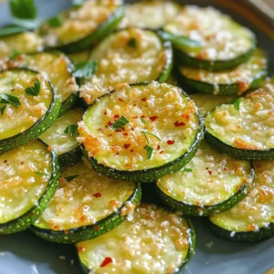 - 4 medium zucchinis, sliced into ½ inch rounds - ½ cup grated Parmesan cheese - 2 tablespoons olive oil - 1 teaspoon garlic powder - 1 teaspoon dried oregano - ½ teaspoon red pepper flakes (optional for heat) - Salt and pepper to taste - 2 tablespoons fresh parsley, chopped When you make Oven Roasted Parmesan Zucchini, use fresh zucchinis. They add great taste and texture. Slice them into ½ inch rounds. This size helps them cook evenly. You will need half a cup of grated Parmesan cheese. This cheese gives a rich flavor and a nice crispy topping. Next, you will want some olive oil. Two tablespoons will do. It helps the spices stick and adds flavor. For seasoning, get garlic powder and dried oregano. Each one adds a nice touch. If you like heat, use red pepper flakes, but this is optional. Don’t forget salt and pepper to taste. After roasting, I love to garnish with fresh parsley. It adds color and freshness. The bright green looks great against the golden zucchini. For the complete process, check out the Full Recipe. You'll enjoy this simple and tasty dish! 1. Preheat your oven to 425°F (220°C). This helps the zucchini cook evenly. 2. Line a baking sheet with parchment paper. This keeps the zucchini from sticking. 3. Take your sliced zucchinis and place them in a large bowl. 4. Drizzle 2 tablespoons of olive oil over the zucchini. Make sure each piece gets some oil. 1. Sprinkle garlic powder, dried oregano, red pepper flakes, salt, and pepper on the zucchini. 2. Toss the zucchini well to coat it evenly with the spices. This adds great flavor. 3. Spread the seasoned zucchini in a single layer on your baking sheet. 1. Generously sprinkle ½ cup of grated Parmesan cheese on top of the zucchini slices. Make sure every piece gets some cheese. 2. Roast in the preheated oven for 15-20 minutes. Look for tender zucchini and golden cheese. 3. Remove the baking sheet from the oven. Let the zucchini cool for a couple of minutes. 4. Transfer the zucchini to a serving platter. Garnish with 2 tablespoons of chopped fresh parsley before serving. For the full recipe, check the details above. To get a great roast texture, make sure your zucchini slices are even. Aim for ½ inch thick rounds. This size helps them cook evenly. If they are too thick, they won’t get soft enough. If they are too thin, they might burn. For cheese alternatives, try mozzarella or feta. These cheeses melt well and add a different taste. You can also use nutritional yeast for a vegan option. It gives a cheesy flavor without dairy. Serve your zucchini on a bright plate. This makes the colors pop. You can add a squeeze of fresh lemon juice for brightness. It adds flavor and makes the dish look fresh. Pair your roasted zucchini with grilled chicken or fish. It also goes well with a salad. These pairings make for a complete meal that is healthy and tasty. Use a heavy-duty baking sheet. This helps the zucchini roast well and prevents sticking. A good option is a rimmed sheet, which catches any drips. For easy cleanup, use parchment paper. It helps the zucchini not stick to the pan. A spatula is also helpful for flipping and serving. These tools make your cooking process smoother. For the full recipe, check out the details above. {{image_2}} You can change the flavors of oven roasted Parmesan zucchini to suit your taste. One easy way is to switch the cheese. Try using mozzarella or cheddar instead of Parmesan. Each cheese adds a unique taste. Mozzarella gives a creamy feel, while cheddar adds a sharp bite. Experiment to find your favorite. You can also add more vegetables to the mix. Bell peppers and carrots work well with zucchini. They add color and flavor. Chop them into small pieces and roast them along with the zucchini. This makes a tasty and colorful dish. If you need gluten-free or low-carb options, this dish fits perfectly. All the ingredients are naturally gluten-free. You can enjoy it without worry. To keep it low-carb, stick to the zucchini and seasonings. For those who want a vegan option, you can swap out the cheese. Use a dairy substitute like nutritional yeast or vegan cheese. This keeps the flavor while making it plant-based. You still get that cheesy taste without animal products. To keep your leftover oven-roasted Parmesan zucchini fresh, store it in an airtight container. This method helps keep moisture in and prevents drying out. You can store the zucchini in the fridge for up to three days. After that, the texture may start to change, and it might not taste as good. If you want to save your roasted zucchini for later, freezing is a great option. Allow the zucchini to cool completely before freezing. Place it in a single layer on a baking sheet to freeze first. Once frozen, transfer the pieces to a freezer-safe bag or container. You can keep it frozen for up to three months. When you're ready to enjoy it again, reheat the zucchini straight from the freezer. Bake it in the oven at 350°F (175°C) until hot, about 15-20 minutes. You can easily adjust the oven-roasted Parmesan zucchini recipe for more or fewer servings. For a smaller portion, just halve the ingredients. If you need to serve a crowd, double the amounts. Keep in mind that cooking time may vary with larger batches. Make sure the zucchini slices stay in a single layer on the baking sheet for even cooking. For the full recipe, check out the earlier section. How do you know when the zucchini is done roasting? You can tell the zucchini is done when it is tender. The cheese should be golden brown and crispy. I usually check it after 15 minutes. If it needs more time, let it roast for a few more minutes. Can I use frozen zucchini for this recipe? Using frozen zucchini is not ideal for roasting. Frozen zucchini has a lot of water. It may turn mushy and not crisp up well. Fresh zucchini gives the best results in this dish. What are the calories in roasted Parmesan zucchini? One serving of roasted Parmesan zucchini has about 130 calories. This can vary based on the amount of cheese used. It's a healthy side dish that packs flavor without too many calories. How can this dish fit into a healthy eating plan? Roasted Parmesan zucchini is low in calories and high in nutrients. Zucchini is full of vitamins and fiber. You can serve it alongside lean proteins or whole grains for a balanced meal. Where did the idea of roasted zucchini come from? Roasted zucchini comes from Mediterranean cooking traditions. Many cultures roast vegetables to enhance their flavor. Zucchini, being versatile, takes on flavors well when roasted. Why is Parmesan paired with zucchini so often? Parmesan cheese adds depth and richness to zucchini. Its salty flavor complements the mild taste of the vegetable. This pairing makes roasted zucchini a favorite in many kitchens. In this article, we explored the delightful process of making roasted Parmesan zucchini. We covered key ingredients, step-by-step directions, cooking tips, and storage info. You learned how to achieve the perfect texture and flavor variations for any diet. Roasting zucchini is simple and fun. With the right seasoning and garnishes, this dish shines on your table. Enjoy experimenting with your own twists! The possibilities are endless, and I hope you dive into this tasty recipe soon.