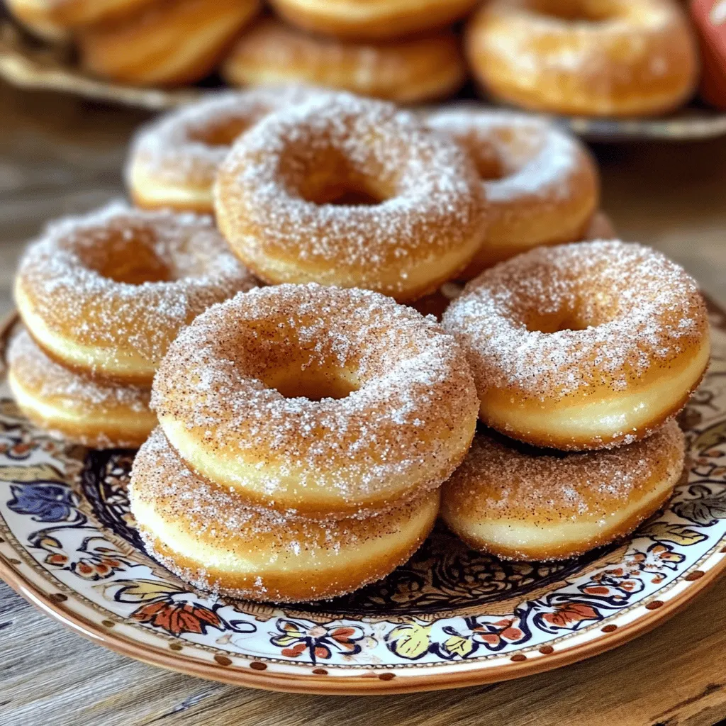 - 1 cup apple cider - 1/4 cup almond milk (or preferred non-dairy milk) - 1/4 cup unsweetened applesauce - 1/4 cup coconut oil, melted - 1 teaspoon vanilla extract - 2 cups gluten-free all-purpose flour - 1 cup coconut sugar (or brown sugar) - 1 teaspoon baking powder - 1/2 teaspoon baking soda - 1/2 teaspoon salt - 1 teaspoon ground cinnamon - 1/2 teaspoon nutmeg - 1/4 teaspoon allspice (optional) These ingredients make the perfect blend for gluten-free apple cider donuts. The apple cider gives them a sweet and tangy taste. Almond milk keeps them moist and adds creaminess. Unsweetened applesauce adds natural sweetness and helps with texture. Coconut oil is a great fat choice. It gives a light flavor and helps with browning. Vanilla extract rounds out the sweet notes. The gluten-free flour is key for texture but works well with the other flavors. The coconut sugar adds a deep, rich sweetness. Baking powder and baking soda help the donuts rise and become fluffy. Salt balances all the flavors. Ground cinnamon, nutmeg, and allspice bring warmth and spice to each bite. You can swap almond milk with any other non-dairy milk. Try oat milk for creaminess or soy milk for protein. If you need to avoid coconut, use vegetable oil instead of coconut oil. For a lower sugar option, you can use a sugar substitute. Applesauce can be replaced with mashed banana for a unique flavor. If you want more spice, add more cinnamon or nutmeg. These donuts are a tasty treat that can fit into a balanced diet. Each donut has about 150 calories. They provide some fiber from applesauce and the gluten-free flour. The healthy fats from coconut oil help keep you full. Feel free to enjoy them as a fun snack or breakfast. For the full recipe, check the section above! Start by preheating your oven to 350°F (175°C). Grease your donut pan with coconut oil or spray. This helps the donuts come out easily. Take a small saucepan and pour in 1 cup of apple cider. Heat it on medium-high until it boils. Then, lower the heat and let it simmer. You want it to reduce to about 1/2 cup. This step boosts the flavor! Once it cools, set it aside. In a large bowl, mix together 1/4 cup melted coconut oil, 1/4 cup almond milk, 1/4 cup unsweetened applesauce, and 1 teaspoon vanilla extract. Add the cooled apple cider to this mix. In another bowl, whisk together 2 cups gluten-free all-purpose flour, 1 cup coconut sugar, 1 teaspoon baking powder, 1/2 teaspoon baking soda, 1/2 teaspoon salt, 1 teaspoon ground cinnamon, 1/2 teaspoon nutmeg, and optional 1/4 teaspoon allspice. Combine the dry and wet mixes, folding gently. Avoid overmixing to keep the donuts light. Now, spoon the batter into the donut pan. Fill each donut cavity about 2/3 full. This allows space for the donuts to rise. Place the pan in the oven and bake for 12-15 minutes. To check if they’re done, insert a toothpick in the center. If it comes out clean, they are ready. Remove the pan from the oven and let the donuts cool for 5 minutes. Then, gently transfer them to a wire rack. This cooling step helps keep them fluffy. Once the donuts are cool, consider tossing them in a mix of coconut sugar and cinnamon. This adds a sweet touch. For a pretty presentation, stack the donuts on a decorative plate. Dust them with more cinnamon sugar for a festive look. Everyone will love how they taste and see! Enjoy this delightful recipe for gluten-free apple cider donuts. Check the Full Recipe for more details. Making gluten-free apple cider donuts can be tricky. Here are some common mistakes to watch for: - Not measuring flour correctly: Always spoon the flour into the cup, then level it off. - Overmixing the batter: Mix just until combined. This keeps the donuts light and fluffy. - Ignoring the cooling time: Letting the donuts cool too quickly can make them dense. You can boost flavor and texture in your donuts. Here are some tips: - Use fresh apple cider: Fresh cider gives the best taste. - Add spices: Consider adding ginger or cloves for warmth. - Try different oils: Swap coconut oil with light olive oil for a different flavor. Serve your donuts in fun ways. Here are some creative ideas: - Dust with cinnamon sugar: This adds a sweet touch. - Pair with coffee or tea: The warm drinks balance the sweetness. - Add a glaze: A simple glaze made from powdered sugar and apple cider can elevate your donuts. For the full recipe and detailed steps, check out the [Full Recipe]. {{image_2}} Adding pumpkin to apple cider donuts creates a warm, cozy treat. This mix brings fall flavors together. You can replace half of the applesauce with pure pumpkin puree. This adds moisture and a rich taste. The spices blend well, enhancing both the pumpkin and apple flavors. You can also sprinkle in some pumpkin spice for extra warmth. If you want a healthier version, try using maple syrup instead of coconut sugar. It adds sweetness without refined sugar. For oils, use unsweetened applesauce or mashed bananas. These swaps keep the donuts moist while lowering fat content. Another option is to use Greek yogurt to replace some oil. This adds protein and keeps the donuts fluffy. To make these donuts vegan, swap almond milk for any plant-based milk. Use flaxseed meal mixed with water as an egg substitute. One tablespoon of flaxseed meal with three tablespoons of water works well. For fun add-ins, consider chocolate chips or chopped nuts. These extras add texture and a burst of flavor. You can also mix in dried cranberries or raisins for a chewy surprise. For the full recipe, check the details above. Finding gluten-free apple cider donuts can be easy if you know where to look. Many local bakeries now offer gluten-free options. These shops often have fresh, tasty treats made from quality ingredients. I recommend calling ahead to check if they have donuts in stock. You can also ask about their baking practices to ensure they avoid cross-contamination. If you prefer shopping online, several retailers sell gluten-free donuts. Websites like Amazon and specialty food stores often have a good selection. Look for brands that focus on quality ingredients. You can also check local grocery stores that cater to gluten-free diets. They may have a frozen section with ready-to-eat donuts. Here are some popular gluten-free brands to consider: - Goodie Girl - Katz Gluten Free - Glutino These brands often receive positive reviews for their taste and texture. Many customers love how these donuts mimic traditional recipes. You can find reviews online to help you decide which brand to try. For a hands-on approach, you can also make your own gluten-free apple cider donuts at home. The full recipe is simple and uses common ingredients. Plus, homemade donuts can be fresher and tastier. Enjoy the fun of baking while creating a delicious treat! Yes, you can! Use almond milk or any non-dairy milk. This works perfectly in the recipe. Store them in an airtight container. Keep the container at room temperature for up to three days. These donuts pair well with coffee or chai tea. You can also serve them with a dollop of whipped coconut cream. Homemade gluten-free donuts stay fresh for about three days. After that, they may become dry. Yes, you can freeze them! Wrap each donut in plastic wrap and place them in a freezer bag. They last for up to three months. To reheat, use a microwave for about 10-15 seconds. You can also warm them in the oven at 350°F for 5-7 minutes. This will keep them soft and tasty. For the complete recipe, check out the Full Recipe section. This blog post gives you a clear guide to making gluten-free apple cider donuts. You have the ingredients, step-by-step instructions, and tips for perfecting your donuts. Remember, you can swap ingredients to fit your needs. Whether you choose to buy or make your donuts, enjoy every bite. These treats bring warmth to any occasion. Happy baking!