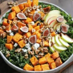 - 2 cups cooked quinoa - 1 cup roasted sweet potatoes, diced - 1 cup kale, chopped - 1/2 cup dried figs, roughly chopped - 1/2 cup goat cheese, crumbled - 1/4 cup walnuts, toasted and chopped - 1 medium apple, thinly sliced - 1 tablespoon olive oil - Salt and pepper to taste - 1/4 cup balsamic vinegar - 3 tablespoons olive oil - 2 tablespoons fig preserves - 1 teaspoon Dijon mustard - Salt and pepper to taste When I create a harvest bowl, I think of balance and flavor. This bowl is full of great ingredients. The cooked quinoa serves as a hearty base. Sweet potatoes add warmth and a bit of sweetness. Kale gives a nice crunch and a deep green color. Dried figs add chewy bites that are rich and sweet. Goat cheese brings creaminess. Walnuts add a nice crunch as well. Lastly, thin apple slices bring a fresh taste that brightens the dish. Now, let’s talk about the vinaigrette. This fig balsamic vinaigrette is a game changer. It is made with balsamic vinegar, which gives a tangy kick. Olive oil adds smoothness. Fig preserves make it sweet and fruity. Dijon mustard adds a bit of zest that rounds it all out. Each ingredient plays a role in creating a bowl that is not just pretty but also delicious. You can find the full recipe in the section above. It’s easy to make, and I know you will love it! Cook the quinoa To start, rinse 2 cups of quinoa in cold water. This removes bitter saponins. Cook it according to the package instructions. Use a pot with a lid. Bring water to a boil, then add quinoa. Cover and simmer until all the water is gone. Let it cool before using. Roast the sweet potatoes Next, preheat your oven to 400°F (200°C). Dice 1 cup of sweet potatoes. Toss them in 1 tablespoon of olive oil, salt, and pepper. Spread them on a baking sheet in one layer. Roast for about 25 minutes. They should be tender and golden. Sauté the kale While the sweet potatoes roast, chop 1 cup of kale. In a large skillet, add a little olive oil over medium heat. Add the kale and cook for 3 to 4 minutes. It should wilt down. Add a pinch of salt to enhance the flavor. Combine vinaigrette ingredients In a small bowl, whisk together 1/4 cup balsamic vinegar, 3 tablespoons of olive oil, and 2 tablespoons of fig preserves. Add 1 teaspoon of Dijon mustard for some spice. Mix until it is smooth and well combined. Adjust seasoning to taste Taste your vinaigrette and adjust the salt and pepper to your liking. This step is key. The right balance makes all the difference. Layer the ingredients Now it’s time to build your bowls! Start with the cooked quinoa as your base. Then layer on the roasted sweet potatoes, sautéed kale, and 1/2 cup of roughly chopped dried figs. Add thin slices of 1 medium apple, too. Drizzle with vinaigrette Finally, add the crumbled 1/2 cup of goat cheese and 1/4 cup of toasted walnuts on top. Generously drizzle your fig balsamic vinaigrette over each bowl. Toss gently to mix if you wish, or serve it as is for a pretty display. For the full recipe, refer to the ingredients and steps listed above. Enjoy your delicious harvest bowls! To make your quinoa and veggies pop, season well. Start with salt and pepper. Add spices like paprika or cumin for depth. You can also mix herbs like thyme or rosemary for a fresh taste. For toppings, consider adding roasted chickpeas for crunch or avocado for creaminess. Fresh herbs like parsley or basil can brighten the bowl. Try adding some citrus zest for a zingy twist. A beautiful bowl starts with the right layout. Layer each ingredient in a colorful way. Place the quinoa in the center. Arrange roasted sweet potatoes and kale around it. Garnish with extra fig pieces and walnuts on top. This adds texture and makes it pop. You can also drizzle extra vinaigrette on top for shine. Serve it in a large, shallow bowl for a stunning look. For a full recipe, check out the complete guide on Harvest Bowls with Fig Balsamic Vinaigrette. {{image_2}} You can easily swap out quinoa for brown rice, farro, or even millet. Each grain brings a unique taste and texture. If you prefer a dairy-free option, try using almond or cashew cheese instead of goat cheese. This change keeps the dish creamy while adding a new flavor. Feel free to change the vegetables based on what you have. You could use spinach, arugula, or roasted Brussels sprouts. Each vegetable adds its own twist and keeps it interesting. Adding seasonal fruits and nuts makes each bowl special. In the fall, consider including roasted pears or pomegranate seeds. In the summer, fresh berries or peaches can brighten up the dish. Nuts like pecans or hazelnuts also add great crunch and flavor. You can easily adapt this recipe for winter or summer. In winter, think about adding roasted root veggies like carrots or beets. For summer, fresh corn or zucchini can bring a burst of freshness. Each season offers unique tastes that make the harvest bowls exciting. To keep your harvest bowls fresh, store leftovers in airtight containers. This seals in moisture and flavor. You can also separate the vinaigrette. This keeps the greens from wilting. Store the quinoa and roasted sweet potatoes together. Use glass or BPA-free plastic containers for best results. When reheating, add a splash of water to your quinoa. This helps keep it fluffy. For sweet potatoes, use a skillet over medium heat. Add a little olive oil to revive their crispness. For kale, steam it briefly. This keeps it vibrant and tender. Avoid microwaving for too long, as it can make the texture mushy. How can I make this recipe vegan? You can replace the goat cheese with a plant-based cheese. Use nutritional yeast for a cheesy flavor. Make sure the fig preserves do not contain any animal products. This way, you keep all the flavor and make it vegan-friendly. Can I prepare the vinaigrette in advance? Yes, you can make the vinaigrette ahead of time. Store it in a sealed jar in the fridge for up to a week. Shake it well before using. This makes meal prep easier and keeps your salads tasty. What are the health benefits of the ingredients? Each ingredient in this bowl packs a punch of nutrients. Quinoa is a great source of protein and fiber. Sweet potatoes provide vitamins and antioxidants. Kale is rich in vitamins A, C, and K. Figs offer natural sweetness and fiber. Apples add crunch and hydration. Walnuts bring healthy fats and omega-3s. Together, they make a balanced meal. How to adjust for fewer servings To make fewer servings, simply halve the ingredient amounts. For example, use 1 cup of quinoa and 1/2 cup of sweet potatoes. This way, you can still enjoy the same great taste without leftovers. Tips for substituting dietary restrictions If you're gluten-free, quinoa is already a perfect choice. For nut allergies, skip the walnuts or replace them with seeds. If you dislike figs, try dried cranberries or raisins. Always adjust based on what works best for your diet while keeping the flavors balanced. You can find the full recipe at the beginning of this article for all the details! In this blog post, we explored a tasty harvest bowl recipe. We covered the key ingredients, from quinoa to sweet potatoes. I guided you through step-by-step instructions to prepare the dish and make a flavorful vinaigrette. We also shared tips for maximizing flavor and presenting your meal beautifully. Remember, this recipe is flexible. You can swap ingredients based on your taste or season. Enjoy creating a dish that delights your palate and nourishes your body!