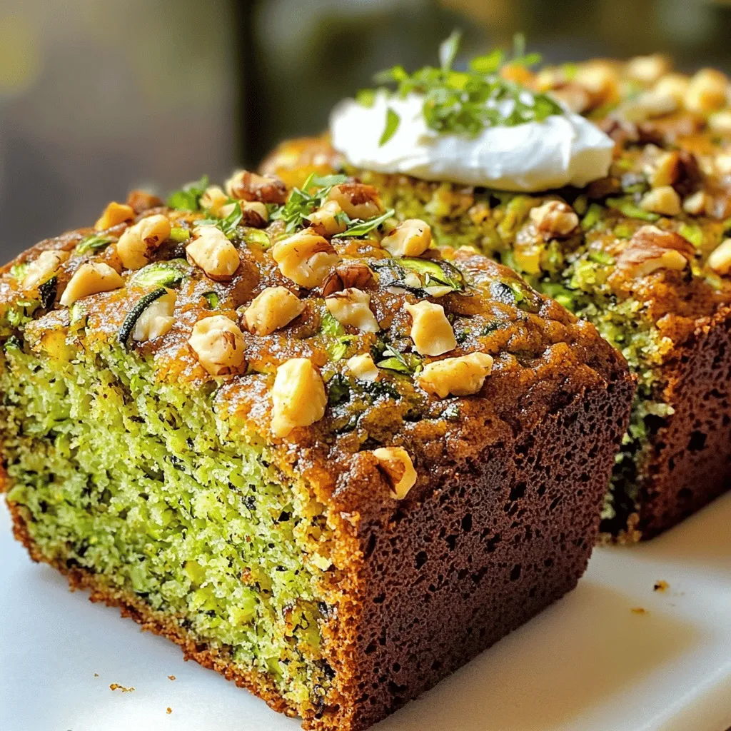 To make this tasty low carb zucchini bread, gather these ingredients: - 2 medium zucchini, grated - 3 large eggs - 1/4 cup almond flour - 1/4 cup coconut flour - 1/4 cup grated Parmesan cheese - 1 teaspoon baking powder - 1/2 teaspoon baking soda - 1 teaspoon ground cinnamon - 1/2 teaspoon salt - 1/4 cup chopped walnuts (optional) - 1/4 teaspoon garlic powder (for a savory twist) - 2 tablespoons olive oil This zucchini bread is not just low in carbs but also packed with nutrients. Here’s a quick look at the nutrition per slice (assuming 8 slices): - Calories: 120 - Protein: 4g - Fat: 8g - Carbohydrates: 5g - Fiber: 2g - Sugar: 1g This makes it a healthy choice for anyone looking to reduce carbs while enjoying a delicious treat. If you want to adapt this recipe, here are some easy swaps: - Almond Flour: You can use sunflower seed flour for a nut-free option. - Coconut Flour: Try using oat flour if you prefer a different flavor. - Parmesan Cheese: Nutritional yeast can replace cheese for a vegan version. - Eggs: Use flaxseed meal mixed with water as a vegan egg substitute. These substitutions keep the bread tasty while fitting different diets. Enjoy baking! Start by preheating your oven to 350°F (175°C). This temperature helps the bread bake evenly. Next, grease your loaf pan with cooking spray. You can also use parchment paper for easy removal later. In a large bowl, whisk together three large eggs and two tablespoons of olive oil. This mix creates a moist base for your bread. Then, add the grated zucchini that you squeezed dry. Stir until everything is combined well. In another bowl, mix the dry ingredients. Combine 1/4 cup of almond flour, 1/4 cup of coconut flour, 1 teaspoon of baking powder, and 1/2 teaspoon of baking soda. Add 1 teaspoon of ground cinnamon and 1/2 teaspoon of salt. Whisk these until they are mixed well. If you want a savory twist, you can add 1/4 teaspoon of garlic powder. Now, gently add the dry ingredients to the wet mix. Stir just until combined. Be careful not to overmix, as this can make the bread tough. If you like, fold in 1/4 cup of chopped walnuts for crunch. Pour the batter into the greased pan. Smooth the top with a spatula. Bake for 40-45 minutes. Keep an eye on it! A toothpick should come out clean when it's done. After baking, let the bread cool in the pan for about 10 minutes. Then, transfer it to a wire rack to cool completely. For the full recipe, check out the section above. To get the best texture in your zucchini bread, start by squeezing the zucchini. Grate the zucchini first, then place it in a clean kitchen towel. Twist the towel to remove excess water. This step is key because too much moisture can make your bread soggy. Aim for a cup of squeezed zucchini for the perfect balance. Mixing the batter just enough is vital. Once you combine the wet and dry ingredients, stir only until you see no dry flour. Overmixing can lead to tough bread. Gently fold the ingredients together for a light and airy loaf. Remember, it’s okay if there are a few lumps! You can easily boost the flavor of your zucchini bread. Try adding nuts, like walnuts, for a nice crunch. If you want a savory twist, a bit of garlic powder works wonders. For a sweeter taste, consider adding a touch of vanilla extract or a sugar substitute. These small changes can make a big difference in taste. Don't forget to check out the Full Recipe for more details on these options! {{image_2}} You can sweeten your low carb zucchini bread in fun ways. Try adding a few tablespoons of your favorite low-carb sweetener. Erythritol and stevia work well. You can also mix in spices for extra flavor. A pinch of nutmeg or vanilla extract adds warmth. For a unique twist, add some unsweetened cocoa powder for a chocolate flavor. You can even toss in a handful of sugar-free chocolate chips for a treat! If you prefer savory bread, there are many options. You can add fresh herbs like rosemary or thyme. These herbs give your bread a lovely flavor. Adding cheese can also enhance the taste. Try grated cheddar or feta for a salty kick. For an extra layer of flavor, mix in some sun-dried tomatoes or olives. You can even swap the walnuts for crumbled bacon for a hearty touch. If you need a gluten-free option, you can easily adapt this recipe. Substitute almond flour with a gluten-free flour blend. Just make sure your baking powder is gluten-free too. This way, you can enjoy the same great taste without the gluten. You can also experiment with other flours like hazelnut or sunflower seed flour. Just keep in mind that different flours can change the texture slightly. You’ll still get a delicious zucchini bread! Store leftover zucchini bread in an airtight container. This keeps it fresh and moist. You can also wrap it in plastic wrap. Place it in a cool, dry place. If you want to keep it longer, refrigerate it. Properly stored, it can last up to five days. To freeze zucchini bread, first let it cool completely. Once cool, wrap it tightly in plastic wrap. Then, place it in a freezer bag. Remove as much air as you can. This helps prevent freezer burn. Frozen zucchini bread can last for up to three months. When ready to eat, just thaw it in the fridge overnight. Reheat zucchini bread in the oven for the best texture. Preheat your oven to 350°F (175°C). Place the bread on a baking sheet and cover it with foil. Heat for about 10 to 15 minutes. For a quick option, use the microwave. Heat a slice for about 20 seconds. Enjoy your warm, delicious bread anytime! Yes, you can. Almond flour and coconut flour work great for low carb zucchini bread. You may also use flaxseed meal for a nut-free option. Remember, each flour has a different texture. Mixing flours can give you the best results. Experiment with ratios to find your favorite blend. Check the bread by inserting a toothpick into the center. If it comes out clean, the bread is ready. You can also tap the top lightly; it should sound hollow. The edges may pull away from the pan slightly. Let it cool for a few minutes before removing it. Low carb zucchini bread is a great choice for many reasons. It is low in carbs and calories, making it ideal for weight loss. Zucchini is high in fiber, which aids digestion. Almond and coconut flours add healthy fats and protein. This bread can support your diet without sacrificing taste. This zucchini bread stays fresh for about five days at room temperature. To keep it longer, store it in the fridge for up to ten days. You can also freeze slices for up to three months. Just wrap each slice tightly in plastic wrap. This way, you can enjoy it anytime! For the full recipe, check out the detailed instructions above. This post covered how to make low carb zucchini bread. You learned about the key ingredients and nutritional facts. We discussed step-by-step instructions for mixing and baking. I shared tips for the best texture and flavor. You also discovered variations for sweet and savory options. Finally, I provided storage and reheating tips to keep your bread fresh. Enjoy creating this tasty treat in your kitchen and share it with friends and family!