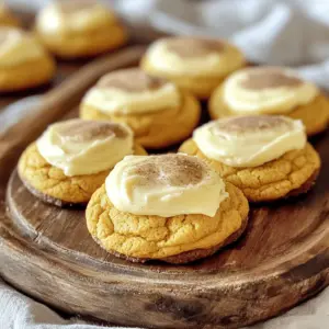 To make soft pumpkin cookies, you need some key ingredients. Here’s what you'll need: - 1 cup pure pumpkin puree - 1 cup granulated sugar - 1/2 cup packed brown sugar - 1/2 cup unsalted butter, softened - 1 large egg - 1 teaspoon vanilla extract - 2 cups all-purpose flour - 1 teaspoon baking powder - 1 teaspoon baking soda - 1 teaspoon ground cinnamon - 1/2 teaspoon ground nutmeg - 1/4 teaspoon ground ginger - 1/4 teaspoon salt These ingredients work together to create soft, flavorful cookies that melt in your mouth. The cream cheese icing makes these cookies special. Here’s what you need for the icing: - 4 oz cream cheese, softened - 1/4 cup unsalted butter, softened - 1 teaspoon vanilla extract - 1-2 cups powdered sugar (to taste) This icing is sweet and creamy, making each bite even more delightful. Using quality ingredients boosts your cookie game. Here are some tips: - Pumpkin puree: Look for pure pumpkin, not pumpkin pie filling. - Butter: Choose unsalted butter for better flavor control. - Spices: Fresh ground spices give the best taste. - Flour: Use all-purpose flour, sifted for a lighter cookie. - Cream cheese: Select full-fat cream cheese for a rich icing. Quality ingredients lead to better cookies. The effort is worth it! For the full recipe, check out the details above. To start, gather all your ingredients. This will make the process smooth and easy. Preheat your oven to 350°F (175°C). Line a baking sheet with parchment paper to prevent sticking. In a large bowl, cream together 1/2 cup of softened butter, 1 cup of granulated sugar, and 1/2 cup of brown sugar. Mix until it becomes light and fluffy. This step is key to a soft cookie. Next, add 1 cup of pure pumpkin puree, 1 large egg, and 1 teaspoon of vanilla extract to the sugar mixture. Mix until all is well combined. In another bowl, whisk together 2 cups of all-purpose flour, 1 teaspoon of baking powder, 1 teaspoon of baking soda, 1 teaspoon of ground cinnamon, 1/2 teaspoon of ground nutmeg, 1/4 teaspoon of ground ginger, and 1/4 teaspoon of salt. Gradually add this dry mix to the pumpkin mixture. Stir gently until a soft dough forms. Now, it's time to bake! Using a cookie scoop or a tablespoon, drop mounds of dough onto your prepared baking sheet. Make sure to leave space between each cookie. Bake them in your preheated oven for 12 to 15 minutes. The edges should turn slightly golden. The centers should look just set. This balance ensures a soft texture. Once baked, take them out and let them cool for about 5 minutes on the baking sheet. After that, transfer the cookies to a wire rack to cool completely. While your cookies cool, let’s make the cream cheese icing. In a mixing bowl, beat together 4 oz of softened cream cheese and 1/4 cup of softened butter. Mix until it is smooth and creamy. Next, add 1 teaspoon of vanilla extract. Gradually mix in 1 to 2 cups of powdered sugar until you reach your desired sweetness. Once your cookies are cool, generously spread or pipe the cream cheese icing on top of each cookie. This icing adds a rich and sweet touch. For a fun twist, you can garnish with a sprinkle of cinnamon or candy corn. Enjoy your delicious creation! For detailed steps and exact measurements, refer to the Full Recipe. When making soft pumpkin cookies, some common mistakes can ruin your batch. One mistake is overmixing the dough. This can lead to tough cookies instead of soft ones. Another mistake is measuring flour incorrectly. Always spoon flour into your measuring cup and level it off for exact amounts. Lastly, don't skip cooling the cookies before icing. Warm cookies can melt the icing, making a mess. To achieve soft and fluffy cookies, use fresh pumpkin puree. It adds moisture and flavor. Also, ensure your butter is softened but not melted. This helps create air pockets that keep cookies light. Make sure to bake at the right temperature. An oven thermometer can help ensure accuracy. Lastly, allow the dough to rest for about 10-15 minutes before baking. This helps the flavors meld and improves texture. Icing can make or break your cookies. For the best results, ensure your cookies are completely cool before applying icing. This prevents melting and keeps the icing neat. Use a piping bag for clean lines or a knife for a rustic look. If you want a thicker icing, add more powdered sugar. For a thinner icing, add a splash of milk. You can also sprinkle cinnamon or nuts on top for a fun touch. For the full recipe, check out the details shared earlier. {{image_2}} You can make these soft pumpkin cookies gluten-free. Use a gluten-free flour blend instead of all-purpose flour. Look for blends that have a mix of rice flour, potato starch, and tapioca flour. This blend helps keep the cookies soft and chewy. You might need to add a bit of xanthan gum to help with texture. You can add fun flavors to your cookies. Try mixing in chocolate chips or nuts for extra crunch. You can also add dried fruit like cranberries or raisins for a sweet twist. For a spiced kick, add a dash of cloves or allspice. Each option can change the cookie's taste and make them even more special. If cream cheese icing isn’t your favorite, try a simple vanilla glaze. Just mix powdered sugar with a bit of milk and vanilla. You can also use a chocolate ganache for a rich flavor. Melt chocolate with heavy cream, let it cool slightly, and then drizzle over the cookies. Each frosting gives a new taste to the soft pumpkin cookies. For the full recipe, check out the details above. To keep your soft pumpkin cookies fresh, place them in an airtight container. This will help them stay soft and moist for days. You can store them at room temperature for up to five days. If you want to enjoy them longer, consider refrigeration. Just make sure to let them cool completely first. Freezing your cookies is a great way to save some for later. Start by letting the cookies cool down fully. Then, place them in a single layer on a baking sheet. Freeze them for about an hour. After that, transfer the cookies to a freezer bag or container. They can last for up to three months in the freezer. For best results, you can also freeze them without icing. Just add the icing when you're ready to eat them. Reheating these cookies is simple. You can use the microwave for a quick fix. Heat them for about 10-15 seconds. This warms them up perfectly. If you prefer a crispier cookie, use the oven. Preheat it to 350°F (175°C) and warm the cookies for about five minutes. Enjoy the soft, warm texture just like when they were fresh! For more delicious ideas, check out the Full Recipe. Yes, you can use fresh pumpkin. Start with a small pumpkin. Cut it, remove the seeds, and bake it until soft. Once cool, mash it into a puree. This gives a fresh flavor, but remember to drain excess water for the best results. Check the edges of the cookies. They should be lightly golden. The centers will look slightly soft but set. If you press gently, they should spring back. This means they are ready to come out of the oven. Absolutely! You can make the dough a day in advance. Just cover it tightly and store it in the fridge. When you are ready, scoop and bake as usual. Chilling the dough can also help the cookies hold their shape. If you don’t have cream cheese, use mascarpone or Greek yogurt. Both add creaminess. You can also try a buttercream icing made with just butter and powdered sugar. Adjust the sweetness to your taste. For a dairy-free option, use coconut cream. For the full recipe, refer to the main article. You now have all the tools to make soft pumpkin cookies. We covered key ingredients, step-by-step baking, and expert tips. Remember to avoid common mistakes to ensure a fluffy result. Try different flavors and frosting options to make each batch unique. Don’t forget storage tips for freshness and easy reheating. Enjoy your baking journey, and let these delightful cookies bring joy to your kitchen!