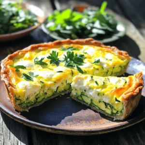 - 2 medium zucchinis, grated - 1 cup shredded mozzarella cheese - 1/2 cup grated parmesan cheese - 4 large eggs - 1/2 cup milk (or plant-based milk) - 1 small onion, finely chopped - 2 cloves garlic, minced - 1 teaspoon dried oregano - Salt and pepper to taste - 2 tablespoons olive oil - Fresh parsley, chopped (for garnish) The main star of this dish is the zucchini. It gives the quiche a fresh taste. Zucchini is high in water, which adds moisture. I recommend using medium zucchinis for the best flavor. Cheeses bring richness and depth. I love mozzarella for its meltiness. Parmesan adds a sharp bite. Together, they create a tasty base. Eggs and milk create a custard-like texture. They bind all the ingredients together. I often choose plant-based milk for a lighter option. Aromatics like onion and garlic enhance the flavor. They set the stage for the dish. Dried oregano adds a touch of earthiness. Don’t forget to season with salt and pepper! - Other vegetables (like bell peppers or spinach) - Proteins (such as cooked bacon or ham) - Spices and herbs (like basil or paprika) You can make this quiche your own! Adding other veggies can boost flavor and nutrition. Bell peppers add sweetness, while spinach adds color. If you want protein, cooked bacon or ham works great. They bring a nice savory touch. You can also sprinkle in some spices or fresh herbs for extra zest. - Mixing bowls - Skillet - Baking dish You will need a few basic tools to make this quiche. A mixing bowl is key for combining ingredients. A skillet helps me sauté the onions and garlic. Finally, a baking dish holds everything together while it cooks. These tools make the process simple and fun! Using the right tools can make a big difference in your cooking experience. 1. Preheat the oven and prepare the baking dish Start by preheating your oven to 350°F (175°C). Grease a 9-inch pie dish or quiche dish with cooking spray or olive oil. This step helps prevent sticking. 2. Sautéing the onions and garlic In a large skillet, heat 2 tablespoons of olive oil over medium heat. Add 1 small chopped onion and 2 minced garlic cloves. Sauté for about 3-4 minutes until the onion turns clear. This adds great flavor to your quiche. 1. Mixing the egg and cheese base In a large mixing bowl, whisk together 4 large eggs and 1/2 cup of milk. Then, stir in 1 cup of shredded mozzarella and 1/2 cup of grated parmesan cheese. Add 1 teaspoon of dried oregano, salt, and pepper to taste. Mix well for a creamy texture. 2. Incorporating the zucchini mixture Take the sautéed onions and garlic off the heat. Add the grated zucchini, which you prepared earlier, to the egg mixture. Stir until everything is combined well. This adds moisture and flavor. 1. Pouring into the dish Carefully pour the mixture into your prepared pie dish. Smooth out the top to help it cook evenly. This step is key for a good bake. 2. Baking time and temperature guidelines Place the dish in the preheated oven. Bake for 30-35 minutes. The quiche is ready when it is set and lightly golden on top. A toothpick inserted in the center should come out clean. Let it cool before slicing. This simple and tasty recipe for crustless zucchini quiche is easy to make and perfect for any meal. For the full recipe, check out the details above. You can easily change this recipe to fit your taste. - Adjusting the cheese types: Use different cheeses for unique flavors. Try cheddar, feta, or even gouda. Each cheese brings its own taste and texture. - Adding herbs for flavor enhancement: Fresh or dried herbs can uplift your quiche. Consider adding basil, thyme, or dill. They add depth and freshness. Getting the right texture is key for a great quiche. - Tips on handling moisture from zucchini: Zucchini holds a lot of water. After grating, squeeze out excess liquid with a clean cloth. This keeps your quiche from being soggy. - Cooling practices before slicing: Let the quiche cool for a few minutes after baking. This helps it set and makes slicing easier. If you slice it too soon, it may fall apart. How you serve your quiche can make a big difference. - Serving suggestions and garnishes: Serve your quiche warm, topped with fresh parsley. This adds color and flavor. - Side dishes that complement quiche: Pair your quiche with a side salad. A light green salad or mixed greens works well. This adds freshness and balance to your meal. For the full recipe, check out the details above. Happy cooking! {{image_2}} You can easily modify this crustless zucchini quiche to fit your needs. For a gluten-free option, simply ensure your cheese and other ingredients are gluten-free. Most cheese brands do not contain gluten, but it’s always wise to check labels. For vegetarians, add delicious ingredients like bell peppers, spinach, or mushrooms. These add color, flavor, and nutrition. You can mix and match based on your taste. Using seasonal vegetables can make your quiche shine. In summer, try adding fresh tomatoes or corn. These ingredients enhance the taste and add vibrant colors. In winter, root vegetables like carrots or sweet potatoes work well. They provide warmth and heartiness, making your meal feel cozy. You can also change flavors with herbs. In summer, fresh basil or cilantro brightens the dish. During winter, try rosemary or thyme for a warm, earthy taste. This quiche is flexible for any meal. Serve it as a hearty breakfast, a light brunch, or even a simple dinner. Just slice it into wedges and serve warm. For a fun twist, bake the quiche in muffin tins. This gives you cute, individual servings. They are perfect for brunch or parties. Plus, they are easy to grab and eat! For the full recipe, check out the details in the recipe section. To store leftovers, let the quiche cool fully. Then, slice it into portions. Place the slices in an airtight container. You can also wrap them tightly in plastic wrap. Store them in the fridge for up to four days. Choose containers that fit the quiche well. Glass or plastic containers with tight lids work best. This helps keep the quiche fresh and prevents it from drying out. For freezing, first cool the quiche completely. Slice it into individual pieces. Wrap each piece in plastic wrap, then in aluminum foil. This double wrap will protect it from freezer burn. When you want to enjoy it again, just take a slice out. Thaw it in the fridge overnight. For reheating, place it in a preheated oven at 350°F (175°C) for about 15-20 minutes. This will help it warm evenly without becoming soggy. In the fridge, you can expect the quiche to last for about four days. When frozen, it can stay good for about three months. Just remember, the sooner you eat it, the better the taste and texture will be! Can I make this quiche ahead of time? Yes, you can prepare this quiche in advance. Just bake it and let it cool. Cover it tightly and store it in the fridge for up to 3 days. Reheat slices in the oven or microwave before serving. How do I prevent the quiche from being watery? To avoid a watery quiche, squeeze out excess moisture from the grated zucchini. Use a clean kitchen towel or cheesecloth to remove the liquid. This step helps keep the quiche firm and tasty. Is this recipe suitable for a gluten-free diet? Yes, this recipe is gluten-free. Since it does not use a crust, it is safe for those who avoid gluten. Just make sure any cheese or milk you use is also gluten-free. Can I use dairy alternatives in place of cheese and milk? Absolutely! You can use plant-based milk like almond or oat milk. For cheese, try vegan cheese options. These swaps will still yield a delicious quiche without dairy. How many people does this recipe serve? This crustless zucchini quiche serves about six people. It’s great for brunch or a light dinner with a salad. Can I double the recipe for a larger gathering? Yes, you can double the recipe easily. Just use a larger baking dish. Keep an eye on the baking time, as it may take longer to cook through. In this blog post, we explored a delicious quiche recipe. We covered essential ingredients like zucchini, cheeses, and seasonings. I shared step-by-step instructions, tips for perfect texture, and ideas for customization. You can mix in your favorite veggies and proteins for a unique dish. Don't forget about storage tips to keep leftovers fresh. Quiche is versatile, suiting any meal, and using seasonal ingredients makes it special. Enjoy making this easy, tasty dish with friends and family!