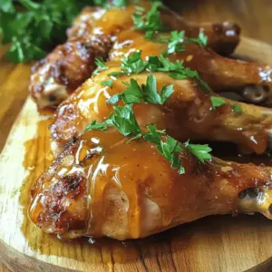 - 4 boneless, skinless chicken breasts - 1 cup apple cider - 1 tablespoon apple cider vinegar - 2 tablespoons honey - 2 tablespoons Dijon mustard - 1 teaspoon thyme leaves (fresh or dried) - 2 cloves garlic, minced - Salt and pepper to taste - 2 tablespoons olive oil - Fresh parsley, chopped (for garnish) This recipe for apple cider glazed chicken uses simple and fresh ingredients. You start with chicken, which is the star of the dish. The marinade brings in rich flavors. Apple cider adds sweetness and a touch of tartness. Apple cider vinegar enhances that tartness and gives depth. Honey gives the glaze a nice shine and sweetness. Dijon mustard adds a tangy kick. Thyme adds a warm, earthy flavor. Garlic brings in a lovely aroma. Salt and pepper balance all the flavors perfectly. Olive oil helps cook the chicken and keep it moist. Lastly, fresh parsley is great for a pop of color and freshness. You can find all these ingredients at your local store. For the full recipe, follow the instructions carefully, and enjoy the delightful taste of this dish! To make a great marinade, mix together apple cider, apple cider vinegar, honey, Dijon mustard, thyme, minced garlic, salt, and pepper in a bowl. This blend creates a sweet and tangy flavor for the chicken. For the best taste, marinate the chicken for at least 30 minutes, but up to 2 hours is even better. Always cover the chicken and refrigerate it to avoid any bacteria. Use a large skillet and set the heat to medium-high. Add olive oil and let it warm up. Remove the chicken from the marinade, but save that marinade for later. Place the chicken in the skillet and cook it for about 6-7 minutes on each side. Make sure the chicken reaches an internal temperature of 165°F (75°C) to be safe to eat. After cooking the chicken, set it aside on a plate. Pour the reserved marinade into the same skillet. Bring it to a simmer over medium heat. Cook it for about 5-7 minutes until the liquid thickens into a glaze. Once it reaches the right consistency, add the chicken back into the skillet. Turn the chicken in the glaze to coat it well. Let it cook for an extra 2-3 minutes to soak up more flavor. - Adjusting sweetness with honey Honey adds a nice sweetness. You can add more or less to taste. Start with two tablespoons. If you want it sweeter, add more honey. - Balancing flavors with vinegar The apple cider vinegar cuts through the sweetness. It gives the dish a nice tang. Use one tablespoon for a balanced flavor. Adjust based on your taste. - Ensuring crispy texture To get crispy chicken, make sure to sear it well. Cook it on medium-high heat. Do not crowd the pan. Give the chicken space to brown. - Overcooking the chicken Overcooked chicken becomes dry. Always check the internal temperature. It should reach 165°F (75°C). Use a meat thermometer for best results. - Neglecting to rest the chicken after cooking Resting the chicken is key. Let it sit for five minutes after cooking. This helps the juices redistribute, keeping it moist. - Skipping proper marination Marination enhances flavor. Do not skip this step. At least 30 minutes is best, but two hours gives even better taste. - Recommended cookware A large skillet works best for this recipe. Choose one that heats evenly. Non-stick pans help prevent sticking. - Utensils for marinating Use a whisk for mixing the marinade. A resealable plastic bag or shallow dish helps with marinating the chicken. - Tools for checking doneness A meat thermometer is essential. It ensures your chicken is perfectly cooked. You can also use a fork to check if the juices run clear. {{image_2}} You can swap out chicken for turkey or pork. Turkey works well with this glaze. Use the same marinade and cooking method. For pork, try using tenderloin or chops. Cook pork until it reaches 145°F (63°C). Both options give a tasty twist to this dish. If you prefer a plant-based meal, try tofu or tempeh. Slice them into thick pieces, then marinate them like the chicken. Cook them in the same way to get a nice glaze. This way, everyone can enjoy the flavors of apple cider. To make the dish more exciting, add spices. Paprika gives a nice smoky taste, while cayenne adds heat. Try adding a pinch of both for a balanced flavor. You can also experiment with herbs. Rosemary and sage add earthy notes that pair well with apple cider. Seasonal fruits also work great. Try adding sliced apples or pears to the glaze for extra sweetness. These fruits not only enhance the flavor, but they also add a fun twist to the dish. This chicken dish pairs well with many sides. Roasted vegetables, like carrots and Brussels sprouts, add color and crunch. You can also serve a fresh salad with greens and nuts for a light option. For grains, try serving it with rice or quinoa. Both soak up the glaze nicely. Mashed potatoes also make a comforting side. Each option complements the sweet, tangy flavors of the chicken. Feel free to check out the Full Recipe for more details on making this delicious dish. Store any leftover Apple Cider Glazed Chicken in the fridge. Use an airtight container to keep it fresh. Make sure it cools down before sealing. This will help avoid moisture build-up. To reheat chicken, use a microwave or oven. If using a microwave, place the chicken on a plate and cover it. Heat in short bursts until warm. If using an oven, warm it at 350°F (175°C) for about 15 minutes. This keeps the chicken juicy and tasty. You can freeze Apple Cider Glazed Chicken safely. Place it in a freezer-safe bag or container. Remove as much air as possible before sealing. To thaw, leave it in the fridge overnight. You can also cook it straight from frozen. Just add extra cooking time. For the full recipe, check the details on how to make this dish delicious! You can use apple juice as a substitute for apple cider. It gives a sweet flavor. Another option is white wine vinegar mixed with water. This mix adds acidity but alters the taste a bit. If you want a tangy kick, try using pomegranate juice. Each substitute changes the flavor. Apple juice is sweeter, while vinegar adds sharpness. I recommend marinating the chicken for at least 30 minutes. This time allows the flavors to sink in. For a stronger flavor, marinate for up to 2 hours. Avoid marinating for more than 24 hours. Longer times can make the chicken tough due to the acid in the marinade. Yes, you can prepare the chicken ahead of time. Marinate it and store it in the fridge for up to 2 hours. You can also cook the chicken and store it in the fridge. Keep it in an airtight container. For best taste, eat within three days. You can reheat it in the oven or on the stove for a juicy result. Some classic side dishes are mashed potatoes, roasted vegetables, or rice. You can also pair it with a fresh salad. Seasonal sides like baked apples or sautéed greens work well too. These pairings enhance the meal's flavors and add variety to your plate. Apple cider glazed chicken is tasty and simple. We covered key ingredients and how to marinate, cook, and prepare the glaze. I shared tips for perfect results and how to avoid common mistakes. You can try different proteins and enhance flavors for variety. Use the storage and reheating tips to enjoy leftovers. With these steps, you can create a delicious meal that impresses. Enjoy making and sharing this easy recipe with family and friends.