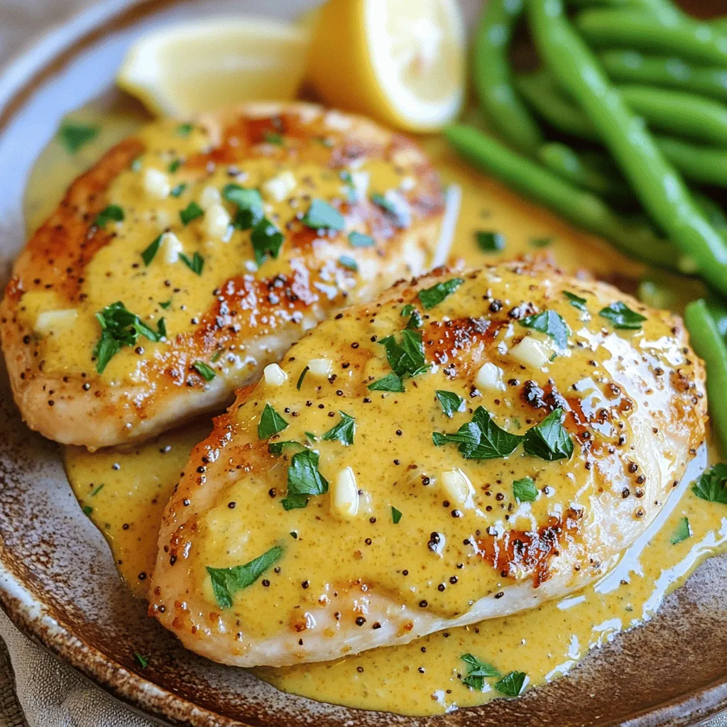 Pan Seared Chicken with Lemon Mustard Sauce Delight