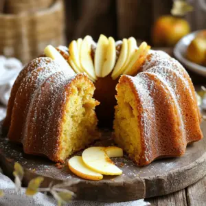 - 2 cups apple cider - 2 cups all-purpose flour - 1 teaspoon baking powder - 1 teaspoon baking soda - 1 teaspoon ground cinnamon - 1/2 teaspoon ground nutmeg - 1/2 teaspoon salt - 1/2 cup unsalted butter, softened - 1 cup granulated sugar - 2 large eggs - 1 teaspoon vanilla extract - 1/2 cup brown sugar, packed - 1/2 cup apple sauce (unsweetened) - Optional: powdered sugar for dusting When I create my Apple Cider Donut Bundt Cake, I focus on high-quality ingredients. Each item plays a key role in flavor and texture. For unsalted butter, you can use coconut oil or margarine. These options work well but may change the taste slightly. If you need gluten-free flour, almond flour or oat flour can be great substitutes. Just remember to adjust the liquid slightly. Using fresh apple cider is crucial. It adds a rich, sweet flavor that enhances the cake. The spices should also be fresh. Quality spices can elevate the taste by providing more depth and warmth. Always check the expiration date for the best results. I recommend using fresh ingredients to bring out the best flavors in your cake. For the full recipe, check the earlier section. Reducing apple cider Start with 2 cups of apple cider. Pour it into a small saucepan. Heat it over medium flame until it boils. Once boiling, lower the heat and let it simmer. You want it to reduce to about 1 cup. This should take around 15 to 20 minutes. After it reduces, let it cool completely before using. Preheating the oven Next, preheat your oven to 350°F (175°C). This ensures your cake bakes evenly. While the oven heats, prepare your Bundt pan. Grease it well and dust it with flour. This step helps the cake come out smoothly. Creaming butter and sugar In a large bowl, combine 1/2 cup of softened unsalted butter with 1 cup of granulated sugar. Use a mixer to cream them together. Mix until the mixture is light and fluffy. This should take about 4 to 5 minutes. Adding eggs and dry ingredients Now, add 2 large eggs one at a time, mixing well after each. Next, add 1 teaspoon of vanilla extract, the reduced apple cider, and 1/2 cup of unsweetened apple sauce. Mix again until smooth. In another bowl, whisk together 2 cups of all-purpose flour, 1 teaspoon baking powder, 1 teaspoon baking soda, 1 teaspoon ground cinnamon, 1/2 teaspoon ground nutmeg, and 1/2 teaspoon salt. Slowly add this dry mix to your wet ingredients. Stir gently until just combined. Be careful not to overmix; this keeps your cake light. Pouring batter and baking time Now it's time to pour your batter into the prepared Bundt pan. Use a spatula to smooth the top. Place the pan in your preheated oven and bake for 45 to 50 minutes. Tips for checking doneness To check if the cake is done, insert a toothpick into the center. If it comes out clean, your cake is ready. If not, give it a few more minutes. Once done, let it cool in the pan for about 10 to 15 minutes. Then, invert it onto a wire rack to cool completely. For an extra touch, you can dust the cooled cake with powdered sugar or drizzle it with a simple glaze made of powdered sugar and water. Enjoy the sweet aroma of your delicious apple cider donut Bundt cake! If you need more details, check the Full Recipe. - Avoiding overmixing: When you mix your batter, do it gently. Overmixing can make your cake dense. Mix until just combined. This keeps your cake light and fluffy. - Best practices for greasing Bundt pans: Always grease your Bundt pan well. Use butter or cooking spray. Make sure to coat every nook and cranny. This helps the cake release easily after baking. - Dusting techniques with powdered sugar: For a lovely finish, use a fine sieve. Hold it above the cooled cake and tap gently. This creates a beautiful snow-like layer. - Simple glaze recipe for added flavor: Mix one cup of powdered sugar with two tablespoons of water. Stir until smooth. Drizzle this glaze over the cake for a sweet touch. - Baking time adjustments: Keep an eye on your cake as it bakes. Every oven is different. Start checking at 45 minutes. Use a toothpick to test for doneness. - Storage methods to retain moisture: After the cake cools, wrap it tightly in plastic wrap. This keeps it fresh. Store it at room temperature for up to three days. For longer storage, freeze it. {{image_2}} You can elevate your Apple Cider Donut Bundt Cake in fun ways. First, add spices like cloves or allspice. These spices add warmth and depth. Just a pinch can transform the flavor into something special. Next, consider incorporating nuts or chocolate chips. Chopped walnuts or pecans give a lovely crunch. If you love chocolate, mix in semi-sweet or dark chocolate chips. Both options create a new layer of texture and taste. For those looking for vegan options, you can easily swap ingredients. Replace eggs with flaxseed meal or applesauce. Use coconut oil or vegan butter instead of regular butter. These changes keep the cake moist and tasty. If you're mindful of calories, try low-calorie swaps. Substitute applesauce for some of the butter. You can also use a sugar substitute for a healthier choice. These small changes can help you enjoy this cake without guilt. If you want a fun twist, make mini Bundt cakes. To do this, use a mini Bundt pan instead of a standard one. Fill each cavity about two-thirds full with batter. Bake for about 25-30 minutes. Always check with a toothpick to see if they're done. Mini cakes are cute and perfect for sharing. They also bake faster, so keep an eye on them to avoid overbaking. They look adorable on any dessert table, making them a great choice for gatherings. For the full recipe, check the reference above. Let the apple cider donut Bundt cake cool in the pan for about 10-15 minutes. This helps it set and makes it easier to remove. After that, invert the cake onto a wire rack to cool completely. Cooling is key to keeping the cake moist. Once cool, wrap the cake in plastic wrap or aluminum foil. This keeps it fresh and prevents it from drying out. You can freeze the Bundt cake for later enjoyment. Start by letting it cool completely. Wrap the cake tightly in plastic wrap, then in aluminum foil. This extra layer helps prevent freezer burn. To thaw, take it out of the freezer and leave it in the fridge overnight. If you want to enjoy it warm, you can reheat slices in the microwave for about 15-20 seconds. At room temperature, the cake lasts about 3-4 days. Keep it in an airtight container for best results. If you see any signs of spoilage, like mold or an off smell, it’s best to discard it. Freshness is key to enjoying this delicious treat. How do I make my cake rise more? To help your cake rise, use fresh baking powder and baking soda. Make sure your ingredients are at room temperature. Don't skip the creaming step; it adds air. Can I use store-bought apple cider? Yes, you can use store-bought apple cider. Just choose a brand without added sugars. Homemade cider often tastes better, but store-bought works fine. What should I do if my bundt cake sticks to the pan? If your cake sticks, run a knife around the edges. Let it cool for a bit longer. If it still won’t budge, gently shake the pan to loosen it. Why is my cake dense? A dense cake may come from overmixing or too much liquid. Make sure to mix just until combined. Also, check your measurements for accuracy. How to fix over-baked cake If your cake is over-baked, try a simple syrup. Brush it on the cake to add moisture. Serve it with whipped cream or ice cream to balance the dryness. Best accompaniments to serve with the cake This Bundt cake pairs well with whipped cream or vanilla ice cream. You can also serve it with caramel sauce for extra sweetness. Ideal beverages to pair Enjoy this cake with hot apple cider or a cup of coffee. A spiced chai would also complement the flavors nicely. In this post, we covered all you need for the best apple cider donut Bundt cake. We talked about key ingredients, substitutions, and the importance of using fresh items. You learned step-by-step instructions, baking tips, and ways to make this cake your own. Remember to store it right to enjoy longer. Try different flavors or make mini versions for fun. Baking can be a great joy, so have fun and share your cake with others!