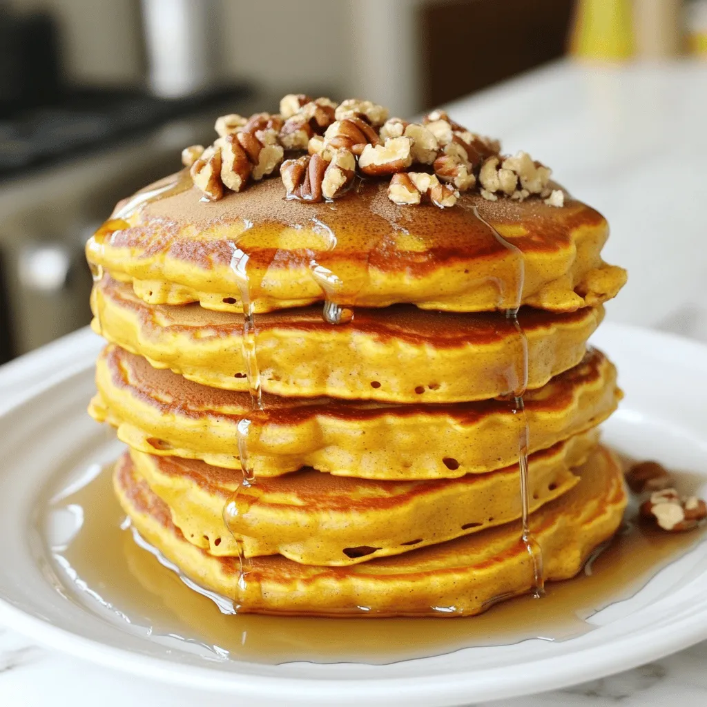 To make the perfect Gilmore Girls pumpkin pancakes, you need the right ingredients. Here’s a simple list: - 1 cup all-purpose flour - 1 tablespoon baking powder - 1/2 teaspoon baking soda - 1 teaspoon ground cinnamon - 1/2 teaspoon ground nutmeg - 1/4 teaspoon ground ginger - 1/4 teaspoon salt - 1 cup pumpkin puree (canned or fresh) - 1 cup milk (or a dairy-free alternative) - 2 large eggs - 2 tablespoons maple syrup - 2 tablespoons melted butter (or coconut oil) - Optional: pecans or walnuts for topping These ingredients combine to create a warm and cozy dish that celebrates fall. The pumpkin puree adds a rich, sweet flavor, while the spices bring warmth. The baking powder and baking soda help the pancakes rise, making them light and fluffy. Using fresh pumpkin can enhance the taste, but canned is quick and easy. You can also switch to dairy-free milk if you prefer. Topping with nuts adds a nice crunch and flavor. For the full recipe, check the details above. Enjoy your cooking! How to mix dry ingredients Start with a large bowl. Add 1 cup of all-purpose flour, 1 tablespoon of baking powder, 1/2 teaspoon of baking soda, 1 teaspoon of ground cinnamon, 1/2 teaspoon of ground nutmeg, 1/4 teaspoon of ground ginger, and 1/4 teaspoon of salt. Whisk these together until they blend well. Combining wet ingredients for the batter In another bowl, mix 1 cup of pumpkin puree, 1 cup of milk, 2 large eggs, 2 tablespoons of maple syrup, and 2 tablespoons of melted butter. Stir until you achieve a smooth mixture. Techniques for cooking the pancakes Pour the wet mixture into the dry mix. Stir gently until you see a few lumps. This means your batter is just right! Heat a non-stick skillet over medium heat. Lightly grease it with butter or oil. Recommended skillet temperature Aim for medium heat on your skillet. If it's too hot, the pancakes may burn. Timing for pancake flipping Cook each pancake for about 2-3 minutes. Look for bubbles on the surface. When the edges set, it’s time to flip! Tips for maintaining perfect texture Avoid overmixing the batter. This keeps your pancakes fluffy. If they seem too thick, add a splash of milk. Enjoy making these delicious Gilmore Girls pumpkin pancakes! For the complete recipe, check the [Full Recipe]. To make your pancakes fluffy, focus on key ratios. Use 1 cup of flour with 1 tablespoon of baking powder. This mix helps create lift in your pancakes. Remember, don’t overmix your batter. Stir gently until you see a few lumps. Overmixing can lead to tough pancakes. Keep it light and simple for the best results. You can boost the flavor of your pancakes with spices. Try adding 1 teaspoon of cinnamon and a pinch of nutmeg. Ground ginger also adds a warm touch. For extra fun, toss in some chocolate chips or chopped nuts. Top your pancakes with pecans or walnuts to add crunch. Drizzle with maple syrup to make them even more delicious. Enjoy the warmth of fall with every bite! {{image_2}} If you want to go gluten-free, there are great alternatives for flour. You can use almond flour, coconut flour, or a gluten-free all-purpose blend. Each option gives a unique taste and texture. The best gluten-free flour blends combine different types of flours. Look for blends that include rice flour, tapioca flour, and potato starch. These blends work well in pancakes, keeping them fluffy and soft. To make your pancakes even more fun, consider adding chocolate chips or dried fruits. Chocolate chips bring sweetness and richness. Dried fruits, like cranberries or raisins, add a chewy texture and burst of flavor. You can also change up the nuts or syrups you use. Try topping your pancakes with pecans, walnuts, or even hazelnuts. Each nut adds a different crunch. For syrup, maple is classic, but you can also use caramel or honey for a new twist. For the full recipe, check out the detailed instructions and enjoy these delicious variations! To keep your leftover pumpkin pancakes fresh, follow these tips. First, let them cool completely. This step stops steam from forming inside the storage container. Place the pancakes in a single layer in an airtight container. If you have many, use parchment paper between layers. For refrigerating, you can store the pancakes for up to three days. Just remember to seal them well to avoid drying out. If you want to keep them longer, freezing is a great option. To freeze pancakes, stack them with parchment paper between each one. Place the stack in a freezer-safe bag. You can store them for up to three months. When you're ready to enjoy your pancakes again, reheating them is simple. The best method is to use a skillet over low heat. This way, they warm evenly. Flip them once to heat both sides. You can also use a microwave for quick reheating. Just place a few pancakes on a plate and cover them with a damp paper towel. Heat for about 30 seconds. To keep their texture and flavor, avoid overcooking. If they seem dry, add a splash of syrup or milk when reheating. This will help bring back their original moistness. Enjoy your tasty pancakes just like the first time! Can I use fresh pumpkin instead of canned? Yes, you can use fresh pumpkin! Start with a small pumpkin. Cut it, bake it, and scoop out the soft flesh. Blend it into a smooth puree. This will give your pancakes a fresh taste. Just make sure to measure out one cup for the recipe. How do I make vegan pumpkin pancakes? To make vegan pumpkin pancakes, replace the eggs with flax eggs. Mix one tablespoon of ground flaxseed with two and a half tablespoons of water. Let it sit until it thickens. Also, use a non-dairy milk like almond or oat milk. Replace melted butter with coconut oil or a vegan butter. Connection to "Gilmore Girls" episodes or characters In "Gilmore Girls," food has a special place. The show's warmth shines through its cozy meals. Pumpkin pancakes fit right in with the fall vibe. They remind fans of family breakfasts at Luke's Diner. It’s a sweet nod to the show's love for food and connection. Why pumpkin pancakes resonate with fans of the show Fans love pumpkin pancakes because they are comforting. They bring to mind memories of autumn and family. Just like the Gilmore girls, pumpkin pancakes are full of warmth and charm. They make you feel at home, just like a good episode of the show. Plus, they are easy to make and share! These Gilmore Girls pumpkin pancakes are simple and fun to make. We covered the key ingredients, from flour to spices. The step-by-step guide helps you mix and cook perfectly fluffy pancakes. You can also try gluten-free options and flavor twists for variety. Remember to store any leftovers correctly and enjoy them later. Whether you stick to the classic recipe or get creative, these pancakes will please everyone. Dive in and savor the cozy taste of fall, just like the Gilmore girls would!