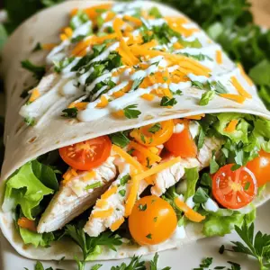 - 2 large flour tortillas - 1 cup cooked, grilled chicken, sliced - 1 cup romaine lettuce, chopped - 1/2 cup shredded carrots - 1/2 cup cherry tomatoes, halved - 1/2 cup shredded cheddar cheese - 1/4 cup creamy ranch dressing - 1/4 teaspoon garlic powder - Salt and pepper to taste - Fresh parsley, chopped (for garnish) When making a Chick-fil-A Cool Wrap, the key is to use fresh ingredients. The crisp romaine lettuce and juicy tomatoes add great color and taste. The grilled chicken gives it a hearty feel. You can use leftover chicken or grill it fresh. Just season it right for the best flavor. Ranch dressing is a must for that creamy texture. The garlic powder enhances the taste without being too strong. Don't forget to sprinkle a bit of salt and pepper to bring out all the flavors. Fresh parsley makes it look pretty and adds a nice touch. - Avocado slices - Additional vegetables (e.g., cucumbers, bell peppers) - Different dressings (e.g., vinaigrette, blue cheese) Feel free to customize your wrap! Avocado slices add creaminess and healthy fats. You can also mix in other veggies like cucumbers or bell peppers for crunch. If you want a change, try different dressings like vinaigrette or blue cheese. These options let you create a wrap that fits your taste. For the full experience, check out the Full Recipe for detailed steps and tips. To start, prepare your grilled chicken. You can use pre-cooked chicken for ease. If grilling, season it with salt, pepper, and garlic powder. Grill until it's fully cooked, about 6-7 minutes per side. Once done, slice the chicken into strips. Next, lay out the large flour tortillas on a clean surface. This makes it easy to assemble your wraps. Now, let’s mix our filling. In a large bowl, combine the chopped romaine lettuce, shredded carrots, halved cherry tomatoes, and shredded cheddar cheese. This mix adds crunch and flavor. Add the sliced chicken to your veggie mix. Drizzle with ranch dressing and toss gently to combine. Make sure everything is well-coated. This step is key for flavor! It's time to assemble the wraps. Spoon the chicken and veggie mixture onto the center of each tortilla. Fold the sides in, then roll tightly from the bottom up. This keeps everything secure inside. Finally, cut each wrap in half diagonally. This makes for easier serving. Enjoy your homemade Chick-fil-A inspired Cool Wrap! For the full recipe, check the earlier section. To make your Chick-fil-A Cool Wrap shine, you can adjust the seasoning. Add salt, pepper, or garlic powder to match your taste. If you want a brighter flavor, use homemade ranch dressing. It adds a fresh touch and tastes great. Serve your wraps with potato chips or a simple salad. This adds crunch and color to your meal. When plating, keep the wraps seam side down. This way, they look neat on the plate. Want to save time? Use rotisserie chicken instead of grilling your own. It cuts down on prep time. You can also prep the ingredients in advance. Chop veggies and slice the chicken the night before. This makes assembly quick and easy when you're ready to eat. For the full recipe, you can refer to the earlier sections. Enjoy your cooking! {{image_2}} You can make simple swaps to boost health. Substitute whole wheat tortillas for your regular ones. This adds fiber and nutrients. You can also use Greek yogurt instead of ranch dressing. This swap cuts calories and adds protein. Want to change up the flavor? Try using BBQ chicken instead. It gives your wrap a sweet and smoky taste. You can also add jalapeños or hot sauce for some heat. This makes each bite exciting and different. If you prefer a meatless meal, swap grilled chicken for grilled tofu or chickpeas. This keeps the protein but changes the taste. You can also add more veggies or a bean mix for extra protein. This version is just as tasty and filling. To keep your Chick-fil-A Cool Wrap fresh, wrap it in plastic wrap or foil. Place it in the fridge. It tastes best if you eat it within 2 days. After that, the veggies may get soggy and lose their crunch. If you want to save some for later, freeze your wrap. Wrap it tightly in plastic and put it in an airtight container. When you’re ready to eat, thaw it in the fridge overnight. This way, it will taste great when you enjoy it again. To heat your wrap, pop it in the microwave for 30-60 seconds. Check to make sure it's warm all the way through. For a crispy texture, you can also heat it in a skillet for a few minutes. This adds a nice crunch to the outside. Yes, you can prepare this wrap ahead of time. Just store it in the refrigerator for up to 2 days. This makes it great for meal prep! I love making a few wraps on Sundays. They stay fresh and ready for busy days. If you want a different flavor, consider other dressings. You can use vinaigrettes, Caesar, or tzatziki. Each dressing brings a new taste to the wrap. Experiment to find your favorite! To add some heat, try adding diced jalapeños or a few drops of hot sauce. This simple tweak makes the wrap exciting. I enjoy a spicy kick to balance the creamy ranch! This blog post covered everything you need to craft a tasty wrap. We looked at required ingredients, preparation steps, and fun variations. You can boost flavor, save time, and store leftovers with ease. Whether with grilled chicken or veggies, this wrap is versatile. Experiment with dressings and spices for different tastes. You can enjoy a balanced meal any day. Try making it your own!