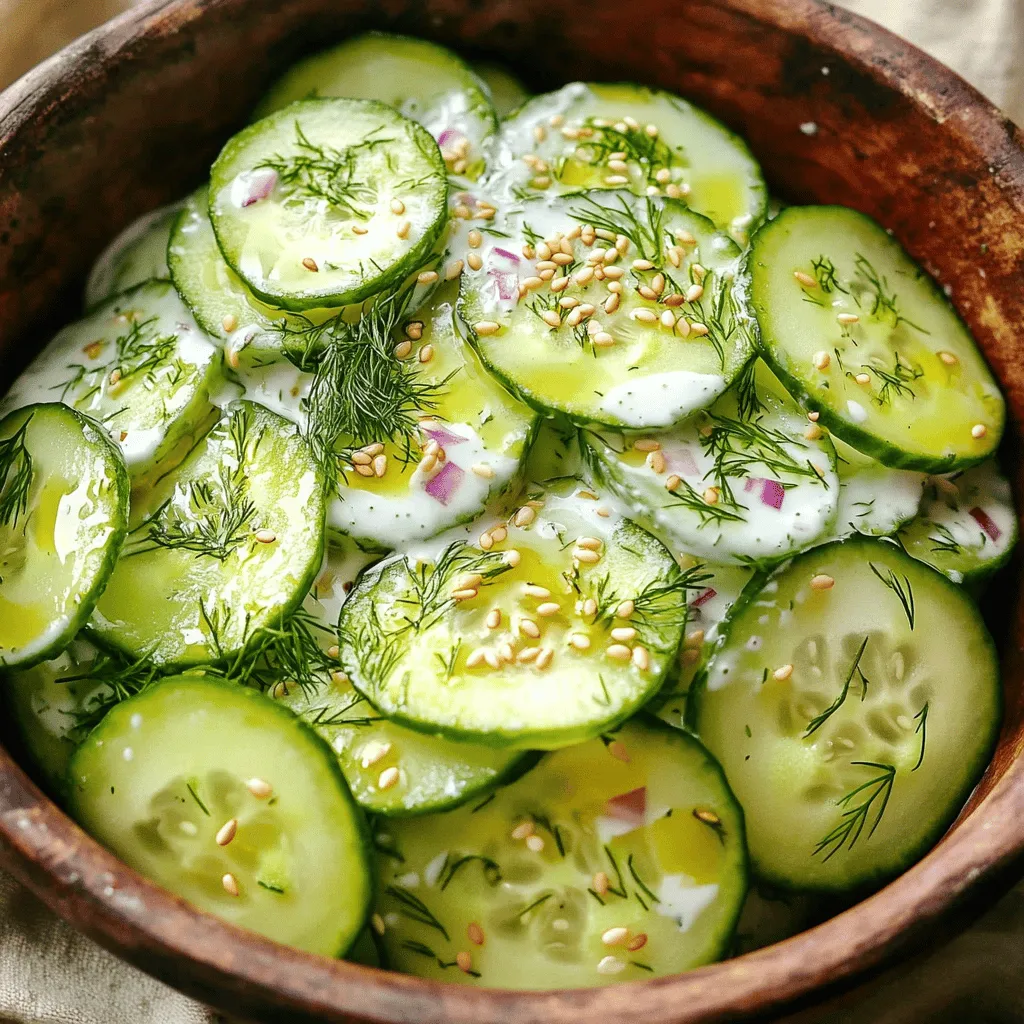 Creamy Cucumber Salad Refreshing and Easy Recipe