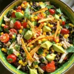 - 2 cups cooked chicken breast, shredded - 1 can (15 oz) black beans, rinsed and drained - 1 cup corn kernels (fresh or frozen) - 1 cup cherry tomatoes, halved - 1 red bell pepper, diced - 1/2 red onion, finely chopped - 1 avocado, diced - 1/4 cup cilantro, chopped - Juice of 2 limes - 3 tablespoons olive oil - 1 teaspoon cumin - 1 teaspoon chili powder - Salt and pepper to taste - Tortilla strips for garnish Fresh ingredients make this salad pop with flavor. Start with cooked chicken breast. Shredded chicken adds protein and heartiness. Black beans bring fiber and a nice texture. Corn adds a touch of sweetness. Cherry tomatoes offer juiciness and color. Red bell pepper gives crunch and a mild taste. Red onion adds a zesty bite. Avocado adds creaminess and richness. Cilantro brings a fresh herb taste. Fresh lime juice adds brightness to the dish. You will need a few pantry staples to tie everything together. Olive oil serves as the base for the dressing. Cumin and chili powder add warmth and depth. Salt and pepper season the salad perfectly. These simple ingredients enhance the salad's vibrant flavors. If you want a crunchy finish, don’t forget the tortilla strips. They bring great texture to every bite. This Zesty Southwest Chicken Salad is a fun and colorful meal. The balance of fresh and pantry ingredients makes it a go-to dish. You can find the full recipe above to enjoy this delightful salad. Start by gathering all your ingredients. You need cooked chicken, beans, corn, tomatoes, pepper, onion, avocado, and cilantro. Make sure everything is fresh. This salad takes about 15 minutes to prep. It’s quick and easy. In a large mixing bowl, add the shredded chicken. Next, pour in the rinsed black beans. Then, add the corn kernels, halved cherry tomatoes, diced red bell pepper, finely chopped red onion, diced avocado, and chopped cilantro. This mix brings vibrant colors and flavors. Use a large spoon to gently toss everything together. Make sure it’s well mixed, but be careful not to mash the avocado. In a small bowl, squeeze the juice from two limes. Next, add three tablespoons of olive oil. Then, mix in one teaspoon of cumin and one teaspoon of chili powder. Finish with a pinch of salt and pepper. Use a whisk to blend everything well. The dressing should be smooth and fragrant. Pour it over your salad mix. Gently toss again until everything is nicely coated. Let it sit for about 10 minutes. This time helps the flavors blend beautifully. For the final touch, add tortilla strips on top for crunch. Enjoy this fresh and zesty salad! To shred chicken fast, use two forks. Hold one fork in each hand. Grab a piece of chicken with one fork and pull with the other. This method works well for warm or cold chicken. You can also use a stand mixer with a paddle attachment. Place the chicken in the bowl and mix on low. It shreds in seconds! To boost taste, add more lime juice and spices. Fresh herbs like cilantro give a bright flavor. You can also try adding jalapeños for heat. If you want sweetness, consider mango or pineapple. These fruits pair well with the spices too. Experiment to find your favorite balance. Serve the salad in a large bowl or platter. This makes it look appealing. Add tortilla strips right before serving for crunch. You can also slice extra avocado on top. A sprinkle of extra cilantro gives a nice touch. A colorful salad attracts the eye and makes it more fun to eat. For the full recipe, check the section above. {{image_2}} To make a vegetarian version, swap the chicken for grilled tofu. Tofu adds great texture and absorbs flavors well. You can also use chickpeas for a hearty choice. Either option keeps the salad filling and tasty. If you want more protein, consider adding shrimp or blackened fish. Both options add a nice twist and pair well with the salad's flavors. You can also sprinkle some feta cheese for a creamy touch. To adjust spice levels, add jalapeños for heat. You can mix in diced fresh peppers or a dash of hot sauce. If you prefer less heat, omit chili powder. The key is to find your perfect balance of spice! For the full recipe, check out the Zesty Southwest Chicken Salad. After making Zesty Southwest Chicken Salad, you might have some leftovers. To keep the salad fresh, store it in an airtight container. This helps keep moisture out and flavors in. Place it in the fridge within two hours of making it. The salad will keep well for up to three days. If the salad has avocado, it might brown faster. To reduce browning, add lime juice to the avocado before storing. When it comes to reheating, you don't need to heat this salad. It's best served cold. If you prefer a warm dish, try warming the chicken separately. You can do this in a pan or microwave. Add the warmed chicken back to the salad right before serving. Freezing is not recommended for this salad. The veggies and avocado do not freeze well. They lose texture and taste once thawed. You can freeze the shredded chicken if you want. Store it in a separate bag or container. When you're ready to use it, defrost it in the fridge overnight. Then, mix it back into the salad fresh from the market. Enjoy the fresh flavors! You can use canned chickpeas for a quick swap. They add protein and flavor. Tofu is another great choice. It soaks up the dressing well. Grilled shrimp or turkey also works nicely. These options keep the salad tasty and fresh. Yes, you can make this salad ahead. Prepare it a few hours before serving. Just add the dressing right before you eat. This keeps the salad crisp. If you make it too early, the veggies may get soggy. This salad stays fresh for about 2 days in the fridge. Store it in a sealed container. Keep the dressing separate if possible. This helps maintain the crunchiness of the veggies. Zesty Southwest Chicken Salad is a tasty blend of fresh and pantry ingredients. We covered preparation, mixing, and whisking for the perfect dressing. Helpful tips showed you how to shred chicken and enhance flavors. We explored fun variations and smart storage options. This salad is easy to customize and great for any meal. Dive in and enjoy this simple, fresh dish! You won’t be disappointed with your efforts.