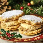 For these delightful pies, gather these main ingredients: - 1 ½ cups rolled oats - 1 cup whole wheat flour - 1 teaspoon baking soda - 1 teaspoon ground ginger - 1 teaspoon ground cinnamon - ¼ teaspoon ground nutmeg - ¼ teaspoon salt - ½ cup unsalted butter, softened - ½ cup brown sugar, packed - ½ cup granulated sugar - 1 large egg - 1 teaspoon vanilla extract - ½ cup molasses These ingredients form the base of your cookies. The oats give a hearty texture, while the spices create that warm, festive flavor. To make the creamy filling, you will need: - 1 cup powdered sugar - ½ cup cream cheese, softened - 2 tablespoons unsalted butter, softened - 1 teaspoon vanilla extract This filling adds sweetness and richness to each bite. Cream cheese gives a lovely tang that balances the spice. If you have dietary needs, here are some easy swaps: - Use gluten-free flour instead of whole wheat flour. - Substitute coconut oil for butter to make it dairy-free. - Use maple syrup instead of molasses for a lighter flavor. These substitutions ensure everyone can enjoy the pies without missing out on flavor! Feel free to check the Full Recipe for more details on the baking process. Start by preheating your oven to 350°F (175°C). This heat will help cook the pies evenly. While the oven warms up, line two baking sheets with parchment paper. This step prevents sticking and makes cleanup easy. In a large bowl, combine the dry ingredients. Add 1 ½ cups of rolled oats, 1 cup of whole wheat flour, 1 teaspoon of baking soda, and spices: 1 teaspoon of ground ginger, 1 teaspoon of ground cinnamon, ¼ teaspoon of ground nutmeg, and ¼ teaspoon of salt. Whisk these together well. This blend gives the cookies their rich flavor. In a separate mixing bowl, beat together ½ cup of softened unsalted butter, ½ cup of brown sugar, and ½ cup of granulated sugar. Mix until light and fluffy, which should take about 3 minutes. Next, add 1 large egg, ½ cup of molasses, and 1 teaspoon of vanilla extract. Beat this mixture until it is well combined. Gradually add the dry mixture to the wet mixture. Stir until just combined, being careful not to over-mix. Using a cookie scoop or two tablespoons, drop balls of dough onto your prepared baking sheets. Space them about 2 inches apart. Bake in your preheated oven for 10-12 minutes. Look for slight golden edges and set centers. After baking, let the cookies cool on the sheets for 5 minutes. Then, transfer the cookies to a wire rack to cool completely. To make the cream filling, beat together 1 cup of powdered sugar, ½ cup of softened cream cheese, and 2 tablespoons of softened unsalted butter in a medium bowl. Add 1 teaspoon of vanilla extract and mix until smooth and creamy. Once your cookies are cool, spread a generous layer of this cream filling on one cookie's flat side. Sandwich it with another cookie. For the best taste, chill the assembled pies for at least 30 minutes before serving. Enjoy your delicious treats! For the complete recipe, check out the [Full Recipe]. To bake the best oatmeal cookies, focus on a few key points: - Use Fresh Ingredients: Always check your baking soda and spices for freshness. Old ingredients can affect the taste and rise. - Do Not Over-Mix: When combining wet and dry ingredients, mix gently. Over-mixing makes cookies tough. - Chill the Dough: If your kitchen is warm, chill the dough for 15-30 minutes. This helps the cookies hold shape while baking. - Check for Doneness: Cookies should be golden on the edges but soft in the center. They will firm up while cooling. The cream filling should be smooth and spreadable. Here are my tips: - Room Temperature Ingredients: Use cream cheese and butter at room temperature. This helps them mix well and become creamy. - Gradual Mixing: Start mixing on low speed, then increase as the ingredients blend. This prevents a powdered sugar cloud! - Adjust Consistency: If too thick, add a splash of milk. If too thin, add more powdered sugar. Aim for a spreadable texture. Presentation can make your cookies extra special. Here are some ideas: - Festive Plating: Use a colorful plate or platter that matches the season. This makes your cookies pop! - Add Sprinkles: For a fun touch, sprinkle powdered sugar or festive sprinkles on top. - Garnish: Place a few sprigs of holly or pine around the cookies. It adds a lovely holiday vibe. For the complete recipe, check out the full recipe section. {{image_2}} You can switch up the cream filling to keep things exciting. For a chocolate twist, add cocoa powder to the cream cheese mixture. You might also try peppermint extract for a cool, festive flavor. If you want a fruity touch, mix in some lemon zest or orange zest. Each of these flavors will add a fun twist to your gingerbread oatmeal cream pies. Making these pies gluten-free is easy. Just swap out the whole wheat flour for a gluten-free blend. Look for a mix that works well in cookies. Oats can be tricky, so make sure you use gluten-free rolled oats. This way, everyone can enjoy these treats without worry. Step up the spice game by adding more holiday flavors. Consider cloves, allspice, or cardamom to the dough. Just a pinch can bring warmth and depth. You can also play with nutmeg, increasing its amount for a stronger flavor. These spices bring the holiday spirit right into your kitchen. To keep your gingerbread oatmeal cream pies fresh, store them in an airtight container. This prevents moisture loss and keeps them soft. Place a piece of parchment paper between layers to avoid sticking. Store them at room temperature for easy access. If you want to keep them longer, use the fridge. The cool air helps maintain their texture and flavor. When stored properly, these pies last about five days at room temperature. In the fridge, they can last up to a week. Always check for any signs of spoilage, like a change in smell or texture. If they start to harden, they may still taste good but will not be as delightful to eat. Yes, you can freeze gingerbread oatmeal cream pies! For the best results, freeze them before you add the cream filling. Wrap each pie in plastic wrap and place them in a freezer-safe bag. They can stay frozen for up to three months. When you are ready to enjoy them, thaw them in the fridge overnight. Then, add the cream filling and enjoy! For the full recipe, check out the earlier section. To make gingerbread oatmeal cream pies, follow these steps: 1. Preheat your oven to 350°F (175°C). 2. Mix dry ingredients: Combine oats, flour, baking soda, ginger, cinnamon, nutmeg, and salt. 3. Cream butter and sugars: Beat softened butter, brown sugar, and granulated sugar until fluffy. 4. Add egg and molasses: Mix in the egg, molasses, and vanilla. 5. Combine mixtures: Gradually add dry ingredients to the wet mix until just combined. 6. Drop dough balls: Use a scoop to place dough onto prepared sheets. 7. Bake for 10-12 minutes until edges are golden. 8. Cool on a wire rack. 9. Make cream filling: Beat powdered sugar, cream cheese, unsalted butter, and vanilla until smooth. 10. Assemble by spreading cream on one cookie and topping with another. You can find the full recipe above. Yes, you can use quick oats. They will change the texture. Quick oats make softer cookies. Rolled oats give a chewier bite. If you use quick oats, reduce baking time slightly. To keep your pies together, follow these tips: - Chill the dough: Let the dough rest in the fridge for 30 minutes. - Do not over-mix: Combine ingredients until just mixed. - Bake fully: Ensure cookies are set but not overcooked. - Cool completely: Let cookies cool before filling. Absolutely! These gingerbread oatmeal cream pies make great gifts. They look festive and taste amazing. Package them in decorative boxes or tins. Add a personal note for a special touch. Yes, you can make the cream filling ahead of time. Store it in an airtight container in the fridge. Bring it to room temperature before using. This helps it spread easily. Gingerbread oatmeal cream pies are a fun treat that's easy to make. We covered ingredients, from the main flavors to dietary swaps, and I shared step-by-step baking tips. You learned how to store these sweets and some neat variations to try. Remember, the key is practice and finding what you love. With these simple steps, you can create delicious cookies that impress friends and family alike. Enjoy your baking journey and keep experimenting!