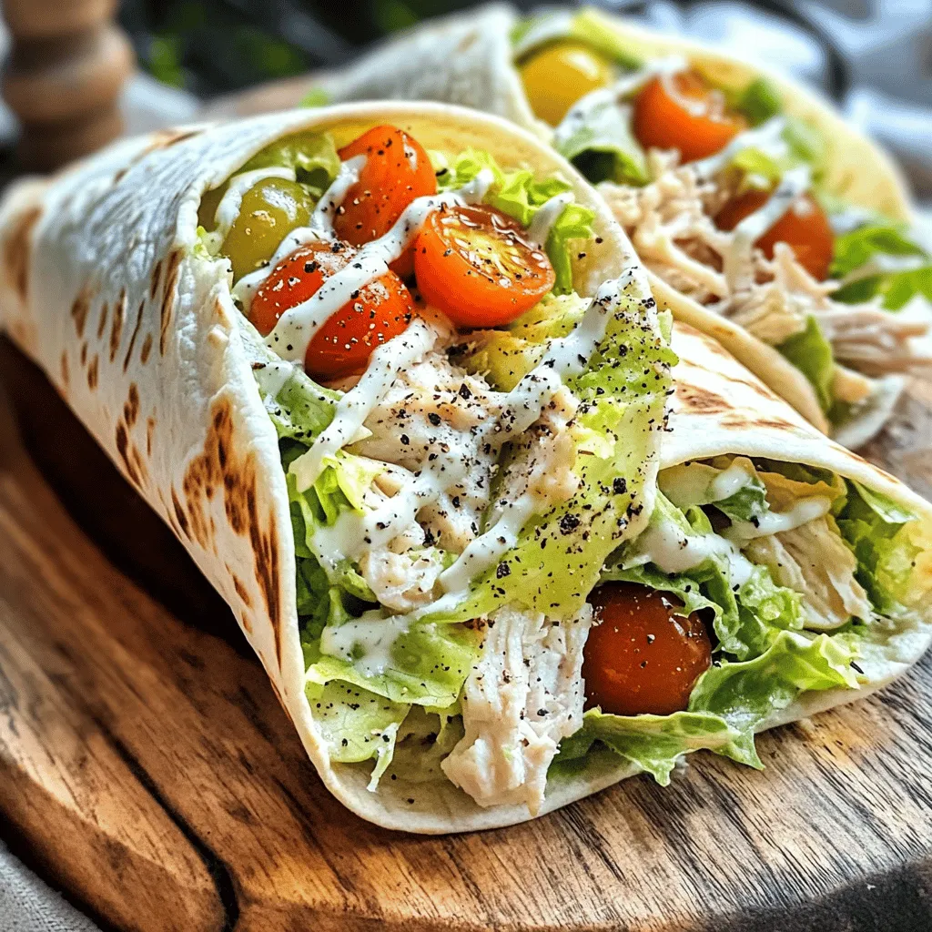 Savory Chicken Caesar Wrap Easy and Flavorful Meal