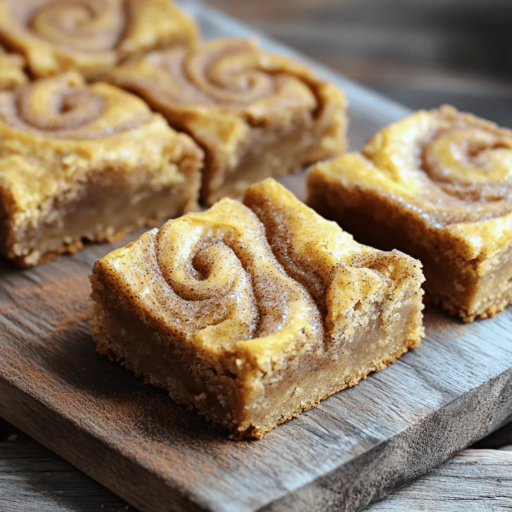 Cinnamon Swirl Snickerdoodle Blondies Easy and Tasty