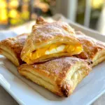 To make the perfect Pumpkin Cream Cheese Danish, you need to gather some key items. Here’s the list of ingredients: - 1 sheet of puff pastry, thawed - 8 oz cream cheese, softened - 1 cup pumpkin puree (canned or homemade) - 1/2 cup powdered sugar - 1 teaspoon vanilla extract - 1 teaspoon pumpkin spice mix (or a mix of cinnamon, nutmeg, and ginger) - 1 egg, beaten (for egg wash) - Coarse sugar (for sprinkling on top) Each ingredient plays a big role in creating that rich flavor. The puff pastry gives that light, flaky texture. Cream cheese adds creaminess, while pumpkin puree brings warmth and color. The powdered sugar sweetens the mix, and vanilla adds depth. Don't forget the pumpkin spice! It’s what gives the Danish its cozy autumn flavor. The beaten egg wash creates a nice golden hue when baked. Finally, coarse sugar on top adds a delightful crunch. With these simple ingredients, you can create something truly special. First, preheat your oven to 400°F (200°C). This ensures the Danish bakes evenly. While the oven heats, take your puff pastry out to thaw. Roll it out on a lightly floured surface. This helps to smooth any creases. Cut the pastry into four rectangles, about 4x6 inches each. This size is perfect for our filling. Next, gather your mixing bowl. Combine the softened cream cheese, pumpkin puree, powdered sugar, vanilla extract, and pumpkin spice. Mix them well until you get a smooth texture. You want it creamy but not too runny. The spice will give it that warm, cozy flavor. Now, it’s time to fill the pastry. Place a generous scoop of the pumpkin cream cheese filling in the center of each rectangle. Don’t be shy! Fold the edges of the pastry toward the center. This creates a pocket while leaving the filling exposed. Pinch the corners to seal the filling inside. This gives your Danish a lovely rustic look. Before baking, brush the top of each Danish with the beaten egg. This egg wash gives a nice golden finish. Sprinkle a little coarse sugar on top for extra sweetness and crunch. Place the Danish on a baking sheet lined with parchment paper. Bake them for 15-18 minutes until they are puffed and golden brown. Keep an eye on them; you want them to look perfect! Let them cool slightly before serving. To get the best results with puff pastry, handle it gently. If you stretch it too much, it won’t rise well. Always keep your work surface lightly floured to prevent sticking. After you roll out your pastry, cut it into rectangles. This gives each Danish a nice shape. For that perfect golden finish, brush each Danish with a beaten egg. This helps create a shiny, appealing crust. Sprinkle a bit of coarse sugar on top before baking. This adds sweetness and crunch, making each bite even better. While pumpkin spice is classic, you can switch it up. Try using cinnamon, nutmeg, or ginger on their own. They all add unique flavors that still taste great. If you like a little crunch, think about adding nuts. Chopped pecans or walnuts work well. You can also mix in chocolate chips for a sweet twist. This will give your Danish a fun surprise with each bite. When serving your Pumpkin Cream Cheese Danish, think about presentation. Serve them warm on a nice plate. A light dusting of icing sugar looks lovely. You could also add a sprinkle of extra pumpkin spice. Pair these treats with a warm drink. Coffee or chai tea are great options. The flavors blend well and make a cozy treat. Enjoy the delight of these pastries with family or friends! {{image_2}} Apple cinnamon filling You can switch the pumpkin for apple. Use chopped apples mixed with cinnamon and sugar. This gives a fresh taste. The warm flavors blend well with the cream cheese. Chocolate cream cheese version For a rich treat, try chocolate! Mix melted chocolate with cream cheese. Add a little sugar if you like it sweeter. This twist is perfect for chocolate lovers. Gluten-free options To make this recipe gluten-free, use gluten-free puff pastry. Many brands offer this option now. Check the labels to make sure they fit your needs. Vegan substitutions For a vegan version, swap cream cheese for a plant-based alternative. Use a vegan puff pastry too. Instead of the egg wash, brush with almond milk for a nice finish. To keep your pumpkin cream cheese danishes fresh, store them in the fridge. Place them in an airtight container. This helps keep them moist and prevents them from drying out. They can last in the fridge for up to three days. When you want to eat them, reheat them in the oven. Set your oven to 350°F (175°C) and bake for about 5-7 minutes. This keeps the pastry crispy and warm without losing texture. If you want to save some danishes for later, you can freeze them. First, let the baked danishes cool completely. Then, wrap each one in plastic wrap. Place them in a freezer-safe bag. They can be frozen for up to three months. When you're ready to eat one, take it out and let it thaw in the fridge overnight. After that, reheat it in the oven at 350°F (175°C) for about 10-12 minutes. This way, your pastry stays tasty and flaky. You can use sweet potato puree for a tasty swap. It has a similar texture and flavor. If you want a lighter option, try using applesauce. It adds moisture but changes the flavor. You can also blend cooked butternut squash for a nice alternative. Each option gives a unique twist to your Danish! Yes! You can prepare the filling a day ahead. Store it in an airtight container in the fridge. You can also assemble the danishes and keep them in the fridge for a few hours before baking. Just remember to brush them with egg wash right before baking. This will help them puff up nicely. Look for a golden brown color on the pastry. The edges should be crisp and puffed up. When you tap the top, it should sound hollow. If your kitchen smells amazing, that is a good sign too! Let them cool slightly before serving to enjoy the best texture. You now have all the steps to create delicious pumpkin danishes. We discussed the main ingredients and how they combine to make a tasty filling. I shared tips for perfecting your puff pastry and suggested fun filling variations. Don't forget about storage and reheating methods for leftovers, as well as common questions. In the end, making these danishes is easy and rewarding. Enjoy baking and sharing your treats with others!