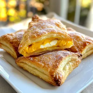 To make the perfect Pumpkin Cream Cheese Danish, you need to gather some key items. Here’s the list of ingredients: - 1 sheet of puff pastry, thawed - 8 oz cream cheese, softened - 1 cup pumpkin puree (canned or homemade) - 1/2 cup powdered sugar - 1 teaspoon vanilla extract - 1 teaspoon pumpkin spice mix (or a mix of cinnamon, nutmeg, and ginger) - 1 egg, beaten (for egg wash) - Coarse sugar (for sprinkling on top) Each ingredient plays a big role in creating that rich flavor. The puff pastry gives that light, flaky texture. Cream cheese adds creaminess, while pumpkin puree brings warmth and color. The powdered sugar sweetens the mix, and vanilla adds depth. Don't forget the pumpkin spice! It’s what gives the Danish its cozy autumn flavor. The beaten egg wash creates a nice golden hue when baked. Finally, coarse sugar on top adds a delightful crunch. With these simple ingredients, you can create something truly special. First, preheat your oven to 400°F (200°C). This ensures the Danish bakes evenly. While the oven heats, take your puff pastry out to thaw. Roll it out on a lightly floured surface. This helps to smooth any creases. Cut the pastry into four rectangles, about 4x6 inches each. This size is perfect for our filling. Next, gather your mixing bowl. Combine the softened cream cheese, pumpkin puree, powdered sugar, vanilla extract, and pumpkin spice. Mix them well until you get a smooth texture. You want it creamy but not too runny. The spice will give it that warm, cozy flavor. Now, it’s time to fill the pastry. Place a generous scoop of the pumpkin cream cheese filling in the center of each rectangle. Don’t be shy! Fold the edges of the pastry toward the center. This creates a pocket while leaving the filling exposed. Pinch the corners to seal the filling inside. This gives your Danish a lovely rustic look. Before baking, brush the top of each Danish with the beaten egg. This egg wash gives a nice golden finish. Sprinkle a little coarse sugar on top for extra sweetness and crunch. Place the Danish on a baking sheet lined with parchment paper. Bake them for 15-18 minutes until they are puffed and golden brown. Keep an eye on them; you want them to look perfect! Let them cool slightly before serving. To get the best results with puff pastry, handle it gently. If you stretch it too much, it won’t rise well. Always keep your work surface lightly floured to prevent sticking. After you roll out your pastry, cut it into rectangles. This gives each Danish a nice shape. For that perfect golden finish, brush each Danish with a beaten egg. This helps create a shiny, appealing crust. Sprinkle a bit of coarse sugar on top before baking. This adds sweetness and crunch, making each bite even better. While pumpkin spice is classic, you can switch it up. Try using cinnamon, nutmeg, or ginger on their own. They all add unique flavors that still taste great. If you like a little crunch, think about adding nuts. Chopped pecans or walnuts work well. You can also mix in chocolate chips for a sweet twist. This will give your Danish a fun surprise with each bite. When serving your Pumpkin Cream Cheese Danish, think about presentation. Serve them warm on a nice plate. A light dusting of icing sugar looks lovely. You could also add a sprinkle of extra pumpkin spice. Pair these treats with a warm drink. Coffee or chai tea are great options. The flavors blend well and make a cozy treat. Enjoy the delight of these pastries with family or friends! {{image_2}} Apple cinnamon filling You can switch the pumpkin for apple. Use chopped apples mixed with cinnamon and sugar. This gives a fresh taste. The warm flavors blend well with the cream cheese. Chocolate cream cheese version For a rich treat, try chocolate! Mix melted chocolate with cream cheese. Add a little sugar if you like it sweeter. This twist is perfect for chocolate lovers. Gluten-free options To make this recipe gluten-free, use gluten-free puff pastry. Many brands offer this option now. Check the labels to make sure they fit your needs. Vegan substitutions For a vegan version, swap cream cheese for a plant-based alternative. Use a vegan puff pastry too. Instead of the egg wash, brush with almond milk for a nice finish. To keep your pumpkin cream cheese danishes fresh, store them in the fridge. Place them in an airtight container. This helps keep them moist and prevents them from drying out. They can last in the fridge for up to three days. When you want to eat them, reheat them in the oven. Set your oven to 350°F (175°C) and bake for about 5-7 minutes. This keeps the pastry crispy and warm without losing texture. If you want to save some danishes for later, you can freeze them. First, let the baked danishes cool completely. Then, wrap each one in plastic wrap. Place them in a freezer-safe bag. They can be frozen for up to three months. When you're ready to eat one, take it out and let it thaw in the fridge overnight. After that, reheat it in the oven at 350°F (175°C) for about 10-12 minutes. This way, your pastry stays tasty and flaky. You can use sweet potato puree for a tasty swap. It has a similar texture and flavor. If you want a lighter option, try using applesauce. It adds moisture but changes the flavor. You can also blend cooked butternut squash for a nice alternative. Each option gives a unique twist to your Danish! Yes! You can prepare the filling a day ahead. Store it in an airtight container in the fridge. You can also assemble the danishes and keep them in the fridge for a few hours before baking. Just remember to brush them with egg wash right before baking. This will help them puff up nicely. Look for a golden brown color on the pastry. The edges should be crisp and puffed up. When you tap the top, it should sound hollow. If your kitchen smells amazing, that is a good sign too! Let them cool slightly before serving to enjoy the best texture. You now have all the steps to create delicious pumpkin danishes. We discussed the main ingredients and how they combine to make a tasty filling. I shared tips for perfecting your puff pastry and suggested fun filling variations. Don't forget about storage and reheating methods for leftovers, as well as common questions. In the end, making these danishes is easy and rewarding. Enjoy baking and sharing your treats with others!