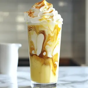 To make the perfect pumpkin cream cold brew, gather these simple ingredients: - 1 cup cold brew coffee - 1/2 cup unsweetened almond milk - 1/4 cup canned pumpkin puree - 2 tablespoons maple syrup - 1 teaspoon vanilla extract - 1/2 teaspoon pumpkin spice - Whipped cream (for topping) - Ice cubes Choosing the right brands can make your drink shine. For cold brew, I love using Stumptown or Blue Bottle. Their cold brew offers a smooth taste. For almond milk, Almond Breeze or Silk are great options. They keep the drink creamy without overpowering the pumpkin. For pumpkin puree, I trust Libby’s. It has rich flavor and is easy to find. Finally, use Maple Grove Farms for pure maple syrup. It adds the right sweetness. If you need swaps, I have some ideas. For a nut-free option, use coconut milk instead of almond milk. It adds a nice twist. For sweeteners, you can substitute maple syrup with honey or agave syrup. If you want a vegan version, stick to maple syrup or agave. You can also try using canned coconut cream for a richer topping instead of regular whipped cream. This keeps everything plant-based while still being delicious. {{ingredient_image_1}} 1. In a medium bowl, whisk together the canned pumpkin puree, almond milk, maple syrup, vanilla extract, and pumpkin spice. Mix until smooth. This step is key for a creamy texture. 2. Grab a tall glass and fill it with ice cubes. Pour the cold brew coffee over the ice until the glass is about two-thirds full. This keeps your drink cold. 3. Carefully pour the pumpkin cream mixture over the cold brew. Let it blend slightly for a pretty marbled look. 4. If you want, gently stir with a spoon or straw. This helps mix the flavors without losing the layers. 5. Top your drink with a generous dollop of whipped cream. Don’t forget to sprinkle extra pumpkin spice on top for that special touch. 6. Serve your drink right away. Enjoy your homemade pumpkin cream cold brew! - Whisk the pumpkin cream mixture well. This helps it blend smoothly into the coffee. - Use cold brew coffee straight from the fridge. This keeps your drink chilled. - If you want it creamier, add more almond milk. Adjust it to your taste. - Serve with a cinnamon stick for added flavor. It also looks nice! - Pair it with a slice of pumpkin bread. This makes a perfect fall snack. - Enjoy it on a cozy afternoon with friends. Share the joy of this drink! You can adjust the sweetness in your drink. Start with two tablespoons of maple syrup. If you like it sweeter, add more syrup. You can also use honey or agave syrup. Taste as you go to find what you like best. Cold brew works well with smooth coffee. I suggest using a medium to dark roast. These types have rich flavors that mix well with pumpkin cream. You can also try flavored cold brews if you want something fun. Just remember to keep it simple. Make your drink look fancy with a few tricks. Use a tall glass to show off the layers. Add ice cubes to make it cold and refreshing. Top with whipped cream and a sprinkle of pumpkin spice. You can also add a cinnamon stick for flair. Serve it with a straw for a true café vibe. Pro Tips Use Fresh Pumpkin Spice: For the best flavor, make your own pumpkin spice blend using fresh ground spices like cinnamon, nutmeg, and ginger. Chill Your Ingredients: Ensure your cold brew coffee and almond milk are well chilled before mixing to keep your drink refreshing and cold. Adjust Sweetness: Taste your pumpkin cream mixture before pouring it into the cold brew; you can adjust the maple syrup to your preferred sweetness. Layer for Aesthetic: Pour the pumpkin cream mixture slowly over the back of a spoon to create a beautiful layered effect in your glass. {{image_2}} If you need a dairy-free option, you can easily swap out the almond milk. Cashew milk or oat milk works well too. These milks add creaminess without dairy. You can also try coconut milk for a tropical twist. Just make sure to choose unsweetened versions to keep it balanced. With these swaps, your pumpkin cream cold brew remains rich and tasty. Want to kick up the flavor? You can add more spices! Try adding a pinch of nutmeg or ginger. They pair nicely with pumpkin. You can also sprinkle cinnamon on top for extra warmth. If you love a little heat, a pinch of cayenne can add a fun kick. Just remember, a little goes a long way! If it’s hot outside, an iced version is perfect. Follow the same recipe but double the ice. This makes your drink super cold and refreshing. You can also blend the pumpkin cream with ice for a smoothie-like treat. It’s a great way to enjoy pumpkin flavors even when it’s warm. Enjoy this cool drink all summer long! To store leftover pumpkin cream, place it in an airtight container. Keep it in the fridge. This way, it stays fresh for you. Avoid leaving it out at room temperature. Use it within a few days for the best taste. The shelf life of the pumpkin cream mixture is about 3 to 5 days in the fridge. Canned pumpkin puree lasts much longer, about 1 to 2 years unopened. Almond milk usually stays good for 7 to 10 days after opening. Always check the dates on the packages to be safe. You can make the pumpkin cream mixture ahead of time. This saves you time in the morning. Just mix the ingredients and store them in the fridge. When you're ready to enjoy your drink, simply stir and pour over cold brew. You can even freeze the mixture in ice cube trays for easy use later. Yes, you can use hot coffee. Hot coffee gives a different taste. It makes the drink warm and cozy. But, if you want the classic cold brew flavor, stick with cold brew. Cold brew is smoother and less bitter. It works well with the pumpkin cream. You can keep the pumpkin cream mixture for about three days. Store it in the fridge in a sealed container. Before using, give it a good stir. The ingredients can separate over time. If it looks odd, don’t use it. Always check for freshness. Yes, you can make a larger batch easily. Just multiply the recipe by how many servings you need. Mix it in a big bowl. Serve it in a pitcher for guests. They can pour it over ice as they like. This makes it fun and easy for everyone! This blog post covered everything you need for making pumpkin cream. We explored ingredients, recommended brands, and substitutions for dietary needs. I shared step-by-step instructions to ensure perfect texture and flavor. You learned tips for customizing sweetness and ideal coffee types. We also discussed variations, storage info, and answers to common questions. Enjoy creating delicious pumpkin cream! Make it your own and share the joy.