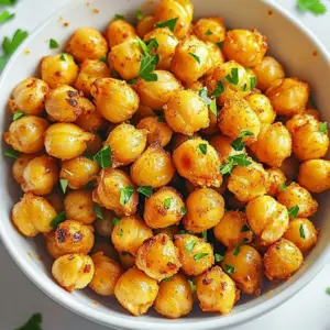 - 1 can (15 oz) chickpeas, drained and rinsed - 2 tablespoons olive oil - 1 teaspoon garlic powder - 1 teaspoon smoked paprika - 1/2 teaspoon ground cumin - 1/2 teaspoon sea salt - 1/4 teaspoon black pepper - 1/4 teaspoon cayenne pepper (optional for heat) Chickpeas are the star of this snack. They have a firm texture and a nutty taste. You can find them in cans for quick use. Rinse them well to remove the canning liquid. This makes them healthier and tastier. Next, we use olive oil for flavor and crispness. It helps the spices stick to the chickpeas. I love using high-quality olive oil. It adds depth to the dish. Now, let’s talk seasonings. Garlic powder gives a savory kick. Smoked paprika adds a warm, smoky flavor. Ground cumin brings in a hint of earthiness. Sea salt and black pepper balance everything. If you like heat, cayenne pepper adds a nice kick. - Fresh parsley, chopped - Fresh cilantro, chopped Garnishes can make a big difference. Fresh parsley adds color and a slight bitterness. Cilantro brings a bright, fresh taste. You can use one or both, depending on what you like. They also make your dish look beautiful and inviting. {{ingredient_image_1}} Recommended Temperature Set your air fryer to 400°F (200°C). This high heat cooks the chickpeas quickly for a crispy result. Importance of Preheating Preheating the air fryer is key. It ensures even cooking and helps achieve that golden brown finish. Without preheating, your snack might end up soggy. Draining and Rinsing Open a can of chickpeas and drain them in a colander. Rinse them well under cold water to remove any canning liquid. This step helps to keep the flavor clean. Drying for Crispiness Spread the rinsed chickpeas on a clean kitchen towel. Pat them dry thoroughly. The drier the chickpeas, the crispier they will be after cooking. This is a crucial step for that perfect crunch. Coating Chickpeas In a large bowl, mix the dried chickpeas with 2 tablespoons of olive oil, 1 teaspoon of garlic powder, 1 teaspoon of smoked paprika, 1/2 teaspoon of ground cumin, 1/2 teaspoon of sea salt, 1/4 teaspoon of black pepper, and optional cayenne pepper. Toss them until all the chickpeas are coated well. Air Frying Process Once the air fryer is preheated, place the chickpeas in a single layer in the basket. You might need to do this in batches if your air fryer is small. Cook them at 400°F for 15-20 minutes. Shake the basket halfway through to make sure they cook evenly. Check for a dark golden color and a crispy texture. Cooling Time After cooking, let the chickpeas cool for a few minutes. They will get even crispier as they cool down. Don't rush this step! Presentation Ideas Serve the crispy chickpeas in a bowl. You can garnish with fresh parsley or cilantro for a pop of color. They make a great snack or a topping for salads. Enjoy your tasty and healthy treat! Drying Technique To get crisp chickpeas, drying is vital. After draining and rinsing, spread them on a clean towel. Pat them dry well. Any moisture left will make them soggy. You want the chickpeas bone dry for a great crunch. Avoiding Overcrowding Do not overcrowd the air fryer basket. If you pack too many chickpeas in, they won’t cook evenly. Air needs space to flow. Fry in batches if needed. This small step can make a huge difference in texture. Additional Seasoning Options You can switch up the flavors. Try adding onion powder or chili powder for heat. Herbs like thyme or rosemary can also work well. Experiment with your favorite spices. Each new mix brings a fresh twist. Cooking Adjustments Adjust cooking time based on your air fryer. Some models cook faster than others. Check chickpeas halfway through. If they look pale, give them a few more minutes. You want that golden color for the best flavor. Common Issues and Solutions Sometimes chickpeas won’t crisp up. This can happen if they were not dried enough. If they are still soft after cooking, try cooking them longer. Shake the basket often for even cooking. If they burn, lower the temperature a little. Each air fryer is different, so watch your batch closely. With these tips, you’ll enjoy perfectly crispy air fryer chickpeas every time. Pro Tips Dry Chickpeas Well: Make sure to thoroughly dry the chickpeas after rinsing. Excess moisture can prevent them from getting crispy in the air fryer. Adjust Seasonings to Taste: Feel free to adjust the spices according to your preference. Add more cayenne for extra heat or experiment with other spices like curry powder. Batch Cooking: If you have a small air fryer, cook the chickpeas in batches to ensure they are spread out in a single layer for even cooking. Storage Tips: Store any leftovers in an airtight container at room temperature. They are best enjoyed fresh but can last for up to 2 days. {{image_2}} Spicy Options You can spice up your chickpeas in many ways. For heat, try adding cayenne pepper. Start with a pinch and add more if you like it hot. You can also use chili powder or smoked chili flakes. These will give your snack a nice kick. Sweet Alternatives If you prefer a sweet treat, swap out the spices. Use cinnamon and a bit of brown sugar. You can also add a touch of vanilla extract for extra flavor. This creates a crunchy, sweet snack perfect for a movie night. Gluten-Free Options This recipe is naturally gluten-free. Chickpeas are a great choice for anyone avoiding gluten. All your spices should also be gluten-free. Always check the labels to be sure. Vegan Considerations These crispy chickpeas are vegan, making them a great snack for all. The olive oil and chickpeas are plant-based. You can enjoy them without any animal products. Pairings with Dips Crispy air fryer chickpeas pair well with dips. Serve them with hummus or tzatziki for a tasty combo. You can also try guacamole or a yogurt dip. These add creaminess to the crunch. Snack or Meal Additions You can eat these chickpeas as a snack or add them to meals. Toss them on salads for extra crunch. You can also mix them into grain bowls for a healthy boost. Store your crispy air fryer chickpeas in an airtight container. This helps keep them fresh. You can use glass jars or plastic containers with tight lids. It's best to store them at room temperature. If you have leftovers, divide them into portions. This makes it easy to grab a snack later. To keep your chickpeas crispy when reheating, use the air fryer. Preheat it to 400°F (200°C). Place the chickpeas in the basket and heat for about 5 minutes. This method helps restore their crunch. You can also use an oven. Spread them on a baking sheet and heat at the same temperature for similar results. Crispy air fryer chickpeas stay fresh for up to one week. Check for signs of spoilage. If they lose their crunch or smell off, it’s time to toss them. Storing them properly helps maintain their flavor and texture. Enjoy your snack while it's at its best! The best way to make chickpeas crispy starts with drying them. After draining and rinsing, spread them on a towel. Pat them dry until no moisture remains. Moisture makes them soggy. Next, coat them in olive oil and spices. I love using garlic powder, smoked paprika, cumin, salt, black pepper, and cayenne for heat. Toss the chickpeas until they are evenly coated. This mixture helps achieve that perfect crunch. Then, air fry them at 400°F for 15-20 minutes. Shake the basket halfway through. This action helps them cook evenly, giving you that nice golden brown finish. Yes, you can use dried chickpeas, but the prep is different. First, soak them in water overnight. This step rehydrates them and softens them. After soaking, cook the chickpeas until tender. This usually takes 1-2 hours. Once cooked, drain and dry them just like canned chickpeas. Then, season and air fry them the same way. The flavor will be rich, and you'll love the texture. You can store crispy air fryer chickpeas for about 3-4 days. Keep them in an airtight container. This helps keep them crunchy. If you notice any softness, you might need to re-crisp them. Simply pop them back in the air fryer for a few minutes. This way, they stay tasty and fun to snack on! In this post, I shared how to make crispy air fryer chickpeas. We explored the key ingredients like chickpeas, olive oil, and seasonings. I walked you through each step, from preheating the air fryer to serving tips. We discussed ensuring crispiness and even added flavor twists. Remember, you can adjust seasonings to fit your taste. Store your chickpeas properly to keep them fresh. Enjoy this tasty snack that is easy and fun to make. I hope you love these chickpeas as much as I do!