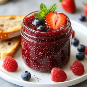 Start by placing 2 cups of mixed berries in a medium saucepan. Use strawberries, blueberries, and raspberries for great flavor. Heat them over medium heat. Stir them occasionally. This helps the berries break down and release their juices. It will take about 5 to 7 minutes. Once the berries soften, you need to crush them. Use a masher or a fork. Crush them to your desired consistency. If you want a smoother jam, briefly blend the mixture with an immersion blender. Now, it&rsquo;s time to add the sweet stuff. Stir in 2 tablespoons of honey or maple syrup. Adjust this based on how sweet you like your jam. Next, add 2 tablespoons of chia seeds. These will help thicken your jam. Don&rsquo;t forget to include 1 tablespoon of lemon juice and a pinch of salt. Mix everything well to combine. Reduce the heat to low. Let the mixture simmer for 5 to 10 minutes. Stir it frequently. This helps the chia seeds absorb liquid and thickens the jam. Keep an eye on the texture. You want it to be just right for spreading. Once it's thickened to your liking, remove it from the heat. Let it cool to room temperature. - Adjusting sweetness levels: You can change the sweetness by adding more or less honey. Start with two tablespoons. Taste the jam as you mix. If you want it sweeter, add a little more honey or maple syrup. Always remember, you can add but cannot take away! - Tips for achieving the right texture: For a thicker jam, let it simmer longer. The chia seeds will soak up some liquid, so be patient. If you like a smoother jam, blend it briefly with an immersion blender. You can also mash the berries more if you prefer some chunks. - Ideas for pairing with toast and scones: This jam goes great on warm toast or fresh scones. Spread a thick layer for a tasty breakfast. You can also use it as a filling for pastries or even pancakes. - Creative uses for mixed berry chia jam: Use this jam as a topping for yogurt or oatmeal. It also makes a great filling for cakes or muffins. Try mixing it into smoothies for a fruity kick! Pro Tips Fresh Berries for Best Flavor: Use fresh, ripe berries for the best flavor and natural sweetness in your jam. Adjust Sweetness to Taste: Feel free to adjust the amount of honey or maple syrup based on your sweetness preference. Storage Tips: Store the jam in an airtight container in the fridge, and it should last for up to two weeks. Versatile Uses: This jam is great on toast, but also works well as a topping for yogurt, pancakes, or desserts. {{image_2}} You can change the flavor of your jam by using different berries. Strawberries, blueberries, and raspberries work well together. But you can also try blackberries, cranberries, or even cherries. Seasonal berries taste fresh and bright. In summer, use ripe strawberries. In winter, frozen berries are a good choice. Mixing different berries adds depth and excitement to your jam. While honey and maple syrup are great, don't be afraid to explore other sweeteners. Agave nectar or coconut sugar can add a nice twist. For a sugar-free version, consider using stevia or monk fruit. Just remember to adjust the amount based on your taste. Each sweetener will give a unique flavor to your jam. Spices can elevate your jam's taste. Try adding a dash of vanilla extract for a warm note. Cinnamon can add warmth and sweetness too. A pinch of ginger can bring a zing that pairs well with berries. Be creative! Small changes can make your jam different and special. To store your mixed berry chia jam, use a clean glass jar. Make sure the jar is dry. After cooling the jam to room temperature, place it in the jar. Seal the jar tightly. Store it in the fridge for the best taste. You can freeze mixed berry chia jam for later use. First, let the jam cool completely. Then, transfer it to a freezer-safe container. Leave space at the top, as the jam will expand when frozen. Seal the container tightly and label it with the date. It will keep well in the freezer. In the fridge, your jam should last about two weeks. If you freeze it, it can last up to six months. Always check for signs of spoilage before using. If it smells off or shows mold, throw it away. This way, you can enjoy your jam fresh and tasty. Making mixed berry chia jam is quick and easy. It takes about 10 minutes to prep. The cooking time is around 20 minutes. So, the total time is about 30 minutes. This quick jam is perfect for busy mornings or snacks. Yes, you can use frozen mixed berries. They work just as well as fresh ones. Just make sure to thaw them first. This helps them break down easily. Frozen berries may release more juice. Adjust your cooking time if needed to thicken the jam. Chia jam is very healthy. Chia seeds are packed with nutrients. They are high in fiber, omega-3 fatty acids, and protein. This makes them great for digestion and heart health. Plus, using natural sweeteners like honey or maple syrup adds good flavors without too much sugar. You can make delicious mixed berry chia jam with just a few simple steps. We covered the ingredients, cooking methods, and tips for perfecting your jam. Don&rsquo;t hesitate to try different berries and sweeteners to find your favorite blend. Remember, storage is key for freshness, so use the tips we shared. Making this jam is fun and rewarding. Enjoy it on your breakfast or snack. You&rsquo;ll love the flavors and health benefits!