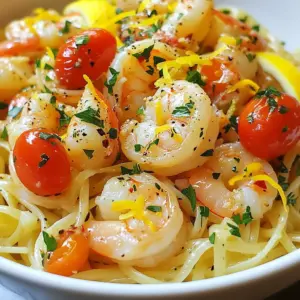 For this Garlic Butter Shrimp Scampi, gather the following: - 1 pound large shrimp, peeled and deveined - 4 tablespoons unsalted butter - 4 cloves garlic, minced - 1 teaspoon red pepper flakes (optional) - 1 tablespoon fresh lemon juice - Zest of 1 lemon - 1 cup cherry tomatoes, halved - 8 ounces spaghetti or linguine - Salt and black pepper to taste - 1/4 cup fresh parsley, chopped - Grated Parmesan cheese for serving You need both fresh and pantry items for this dish. The fresh items include shrimp, garlic, lemon, cherry tomatoes, and parsley. These ingredients bring bright flavors and textures to your meal. For pantry staples, you’ll use butter, pasta, salt, black pepper, and red pepper flakes. These ingredients create the rich sauce and base for your dish. If you can't find fresh shrimp, you can use frozen shrimp. Just thaw them before cooking. If you don’t have fresh garlic, garlic powder can work as a substitute. Use about 1/8 teaspoon for each clove. For the cherry tomatoes, you can swap them with canned diced tomatoes. Lastly, if you don’t have fresh parsley, dried parsley will do in a pinch, though fresh is best for flavor. {{ingredient_image_1}} Start by boiling water in a large pot. Add salt to the water for flavor. When the water bubbles, add your spaghetti or linguine. Cook it according to the package directions. You want it to be al dente, or firm to the bite. This usually takes about 8 to 10 minutes. Once cooked, drain the pasta, but save about 1 cup of the pasta water. Set it aside for later. In a large skillet, melt 2 tablespoons of butter over medium heat. Add the minced garlic and, if you like heat, the red pepper flakes. Stir it for about 30 seconds until it smells amazing. Then, raise the heat to medium-high. Add the peeled shrimp to the skillet. Season them with salt and black pepper. Cook the shrimp for about 2-3 minutes on each side. They should turn pink and opaque when done. Now, it’s time to add more flavor. Toss in the halved cherry tomatoes, fresh lemon juice, and zest. Stir gently for another 2-3 minutes. You want the tomatoes to soften but not fall apart. Lower the heat and add the cooked pasta to the skillet. Mix in the remaining 2 tablespoons of butter. Use the reserved pasta water to adjust the sauce. Toss everything until well combined. Finally, add chopped parsley and taste. Adjust with more salt, pepper, or lemon juice if needed. Serve hot and enjoy! When you choose shrimp, look for fresh or frozen shrimp. Large shrimp work best for this dish. Check the color. Bright pink and firm shrimp are ideal. If you can, buy shrimp that is wild-caught. It often tastes better. If you buy frozen shrimp, make sure they are deveined and peeled. For a creamy sauce, use some reserved pasta water. This water has starch that helps thicken the sauce. Start with a little and add more as needed. Toss the pasta well with the sauce. You want it to coat the pasta without being too watery. Adjust as you mix; it should be just right! You can add more flavor by using fresh herbs. Basil or thyme pairs well with garlic and shrimp. For a kick, try more red pepper flakes. If you love a citrus taste, extra lemon juice is great. You can also add more veggies, like bell peppers or spinach, for color and nutrients. Pro Tips Use Fresh Shrimp: Fresh shrimp will enhance the flavor and texture of your dish. If using frozen shrimp, ensure they are fully thawed before cooking for best results. Adjust the Spice Level: The red pepper flakes add a nice kick, but you can adjust the amount based on your heat preference. Start with less and add more if desired. Reserve Pasta Water: The starchy pasta water helps to create a silky sauce. Make sure to reserve some before draining your pasta. Garnish Generously: Don't skimp on the parsley and Parmesan cheese! They add flavor and a beautiful presentation to your dish. {{image_2}} If you like heat, try adding red pepper flakes. Use one teaspoon for a mild kick. For more heat, add two teaspoons. This change brings a nice balance to the dish. The spice pairs well with the shrimp and garlic. You can also add sliced jalapeños for extra flavor. Just toss them in when you sauté the garlic. To add more nutrition, mix in some veggies. Cherry tomatoes are already in the recipe, but you can add bell peppers or spinach. Bell peppers add a sweet crunch, while spinach wilts nicely into the dish. Cook the veggies in the skillet after the garlic. This way, they soak up all that tasty garlic butter. If you're avoiding gluten, don’t worry! Many great gluten-free pasta options exist. You can use rice noodles or chickpea pasta. Both options work well with the garlic butter sauce. Just cook them according to the package directions. Enjoy the same great taste without gluten! After enjoying your meal, store leftovers in an airtight container. This keeps the shrimp fresh. Let the dish cool to room temperature before sealing. You can store it in the fridge for up to three days. To reheat, use a skillet over medium heat. Add a splash of water or broth to prevent drying. Stir gently for about five minutes until heated through. You can also use the microwave. Heat in 30-second bursts, stirring in between. You can freeze Garlic Butter Shrimp Scampi for up to three months. Place it in a freezer-safe container. Make sure to leave some space for expansion. To thaw, move it to the fridge overnight. Heat gently before serving. I recommend using large shrimp for scampi. They cook quickly and stay tender. Look for shrimp that are peeled and deveined. They should have a slight sheen and smell fresh. Fresh shrimp is best, but frozen shrimp works well too. Just thaw it before cooking. You can prepare some parts ahead. Cook the pasta and store it in the fridge. You can also sauté the shrimp and mix in the garlic butter. Just keep it cool until you are ready to serve. When it's time to eat, combine everything and reheat on low heat. A crisp white wine pairs well with garlic butter shrimp scampi. I suggest a Sauvignon Blanc or Pinot Grigio. These wines enhance the flavors without overpowering them. Enjoy a glass while you cook for a fun experience! You’ve learned how to make Garlic Butter Shrimp Scampi from start to finish. We covered ingredients, step-by-step instructions, tips for success, and tasty variations. You can even store leftovers for later. Now you can impress your family and friends with this dish. Remember, practice makes perfect. Enjoy experimenting with flavors and make it your own!