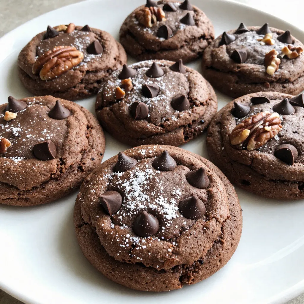 - 1 cup unsalted butter, softened - 2 cups granulated sugar - 2 large eggs - 1 teaspoon vanilla extract - 1 cup all-purpose flour - 1/2 cup unsweetened cocoa powder - 1 teaspoon baking soda - 1/2 teaspoon salt - 1 cup buttermilk - 1 1/2 cups semi-sweet chocolate chips - 1 cup chopped pecans (optional) You need about 15 minutes to prep. The total cooking time is 12 minutes. So, the whole process takes about 27 minutes. This recipe makes 24 delicious cookies. Perfect for sharing with friends and family! {{ingredient_image_1}} First, you need to preheat your oven to 350°F (175°C). This helps your cookies bake evenly. While the oven heats, line two baking sheets with parchment paper. This keeps the cookies from sticking and makes cleanup easy. In a large mixing bowl, add 1 cup of softened unsalted butter. Next, mix in 2 cups of granulated sugar. Use a hand mixer or a whisk to cream them together until it's light and fluffy. This step makes your cookies soft and tasty. Now, add 2 large eggs, one at a time. Mix well after each egg. Finally, stir in 1 teaspoon of vanilla extract. This adds a nice flavor to your cookies. In another bowl, you will whisk together dry ingredients. Add 1 cup of all-purpose flour, 1/2 cup of unsweetened cocoa powder, 1 teaspoon of baking soda, and 1/2 teaspoon of salt. Whisk until the mixture is smooth and even. This step is important because it helps your cookies rise and taste great. Now, it’s time to combine everything. Gradually add the dry mix to the wet mix. Alternate with 1 cup of buttermilk, starting and ending with the dry mix. Mix until just combined. Do not overmix! Next, fold in 1 1/2 cups of semi-sweet chocolate chips and 1 cup of chopped pecans if you like. Using a tablespoon or a cookie scoop, drop cookie dough balls onto the prepared baking sheets. Leave about 2 inches of space between each ball. Bake in your preheated oven for 10-12 minutes. The edges should set, but the centers need to stay soft. Once baked, let the cookies cool on the sheets for 5 minutes before moving them to a wire rack. This step helps them firm up nicely. Enjoy your Texas Sheet Cake Cookies! To get the best texture in your Texas Sheet Cake Cookies, start with softened butter. This makes the dough light and fluffy. Cream the butter and sugar well. You want a nice, airy mix. Next, be careful when adding the flour mixture. Mix just until combined. Overmixing can make the cookies tough. Store your cookies in an airtight container. This keeps them soft and fresh. You can add a slice of bread in the container too. The bread helps keep the cookies moist. If you need to store them longer, freeze the cookies. Wrap them well in plastic wrap and place them in a freezer bag. They can last up to three months. Decorating your cookies can be fun and easy. After they cool, use powdered sugar for a simple touch. You can also drizzle melted chocolate on top. For a fancy look, add some chopped nuts on the chocolate. This adds flavor and crunch. Enjoy your creative process and make each cookie special! Pro Tips Chill the Dough: For thicker cookies, chill the dough in the refrigerator for about 30 minutes before baking. This prevents spreading and gives a chewier texture. Use Quality Chocolate: Opt for high-quality semi-sweet chocolate chips to enhance the flavor of your cookies. A richer chocolate will make a noticeable difference. Don’t Overbake: Keep an eye on the cookies as they bake. They should look slightly underbaked in the center; they will continue to set as they cool. Experiment with Nuts: Try using different types of nuts, such as walnuts or almonds, for a unique twist. Toasting them beforehand will also amplify their flavor. {{image_2}} You can change the flavor by adding different nuts. Pecans are classic, but walnuts work well too. Almonds can add a nice crunch and flavor. Chop them into small pieces before mixing them in. Just one cup of chopped nuts adds texture and taste. It makes each bite a little more exciting. Chocolate is key to these cookies. You can try different types of chocolate for a twist. Use milk chocolate chips for a sweeter cookie. Dark chocolate chips give a rich flavor. You can even mix white chocolate chips with semi-sweet for a fun look. Each swap changes the taste and makes it your own. If you need to avoid gluten, you can still enjoy these cookies. Swap the all-purpose flour with a gluten-free flour blend. Look for one that contains xanthan gum for the best results. Make sure all other ingredients are gluten-free too. This way, everyone can enjoy these tasty treats without worry. You should store Texas Sheet Cake Cookies in an airtight container. This keeps them fresh. Make sure they cool completely before you store them. Place parchment paper between layers if stacking. They will stay good for about one week. Yes, you can freeze Texas Sheet Cake Cookies. First, let them cool fully. Then, wrap each cookie in plastic wrap. Place them in a freezer bag or container. They will keep well for up to three months. Just thaw them at room temperature before enjoying. If you don’t have buttermilk, don’t worry! You can make a quick substitute. Mix one cup of regular milk with one tablespoon of vinegar or lemon juice. Let it sit for five minutes. This will give you a similar tangy flavor. You can also use plain yogurt or sour cream mixed with water. Texas sheet cake has a rich history that began in the Lone Star State. Many believe it started in the early 20th century. It quickly became a popular dessert at gatherings. The cake is known for its moist texture and chocolatey goodness. People love to enjoy it at birthdays, holidays, and potlucks. The cookies take this classic and make it easy to grab and eat. Texas sheet cake cookies offer a delightful mix of flavors. Key ingredients include: - 1 cup unsalted butter, softened - 2 cups granulated sugar - 2 large eggs - 1 teaspoon vanilla extract - 1 cup all-purpose flour - 1/2 cup unsweetened cocoa powder - 1 teaspoon baking soda - 1/2 teaspoon salt - 1 cup buttermilk - 1 1/2 cups semi-sweet chocolate chips - 1 cup chopped pecans (optional) These ingredients create a rich chocolate flavor. The nuts add a nice crunch. The buttermilk makes the cookies soft and tender. Every bite is a treat for your taste buds. These cookies shine when paired with a glass of milk or coffee. The creamy milk balances the rich chocolate. A hot cup of coffee brings out the flavors too. For serving, arrange the cookies on a large platter. Dust them lightly with powdered sugar for a touch of elegance. These cookies are perfect for sharing at any event or just enjoying at home. Texas sheet cake cookies bring a tasty twist to a classic dessert. We covered the full recipe, tips for texture, and fun variations. These cookies are simple and delicious. You can store them easily and even freeze them for later. Explore different nuts or chocolate types to customize your batch. Remember, the history of this cake adds to its charm. With these tips, you can bake a perfect treat every time. Dive into the world of cookies and enjoy the sweet flavors of Texas!