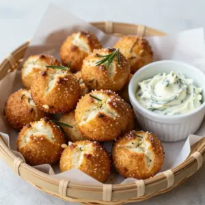 To make these tasty pretzel bites, gather the following ingredients: - 1 &frac12; cups warm water (110&deg;F) - 1 packet (2 &frac14; teaspoons) active dry yeast - 1 tablespoon brown sugar - 4 cups all-purpose flour - 1 teaspoon salt - 4 tablespoons unsalted butter, melted - 1 cup baking soda (for the water bath) - 1 egg (for egg wash) - 2 tablespoons coarse sea salt - 1 tablespoon fresh rosemary, chopped - 2 cloves garlic, minced Using fresh ingredients makes a big difference. Fresh rosemary adds a bright, fragrant note. Minced garlic gives a strong, savory flavor. When chopping rosemary, be sure to use a sharp knife. This helps keep the aroma intact. For garlic, mince it finely to spread the flavor evenly. The better your ingredients, the better your pretzel bites will taste. Quality ingredients matter in any recipe. Using good flour helps your dough rise well. Active dry yeast must be fresh for the best results. If your yeast is old, it may not foam properly. This can lead to dense pretzel bites. Always check your ingredients before starting. When you pay attention to quality, you create a more delicious snack! {{ingredient_image_1}} To start, gather your ingredients. Mix 1 &frac12; cups warm water with 1 packet of yeast and 1 tablespoon of brown sugar in a medium bowl. Let this sit for about 5 minutes. You want it to get foamy. This shows your yeast is active. Next, in a big bowl, mix 4 cups of flour with 1 teaspoon of salt. Pour in your melted 4 tablespoons of butter and the foamy yeast mix. Stir everything until the dough begins to form. Then, knead the dough on a floured surface for 5 to 7 minutes. You need a smooth and elastic dough. After kneading, put your dough in a greased bowl. Cover it with a damp cloth. Let it rise in a warm spot for about 1 hour. It should double in size. Once your dough has risen, it&rsquo;s time to shape the pretzel bites. Punch the dough down gently to let out air. Divide the dough into 20 equal pieces. Roll each piece into a rope that is about 1 inch thick. Twist each rope into a pretzel shape. Make sure to pinch the ends well to keep the shape. Place the shaped pretzels on a baking sheet lined with parchment paper. Now, prepare for boiling. In a large pot, mix 1 cup of baking soda with 8 cups of water. Bring this to a gentle simmer. Boil each pretzel for about 30 seconds. Use a slotted spoon to remove them and place them back on the baking sheet. In a small bowl, beat 1 egg. Brush this egg wash over each pretzel. Then, sprinkle them with coarse sea salt, chopped rosemary, and minced garlic. Preheat your oven to 450&deg;F. Bake the pretzels for 12 to 15 minutes. You want them golden brown and crispy. Once done, let them cool a bit before serving. To get the best texture, start with warm water. It helps the yeast grow. The dough should feel soft and smooth after kneading. Knead for 5-7 minutes. If the dough feels too sticky, add a tiny bit of flour. Letting the dough rise is key. It should double in size. This step makes the pretzel light and airy. For that perfect golden color, preheat your oven to 450&deg;F. After boiling the pretzel bites, brush them with an egg wash. This adds shine and helps with browning. Make sure to watch them closely as they bake. They should take about 12-15 minutes to turn golden. If they look too pale, give them a few more minutes. Serve these pretzel bites warm for the best taste. A rustic basket lined with parchment paper looks nice. Pair them with garlic herb butter or a tangy mustard dip. You can also serve them with a mix of olive oil and balsamic vinegar. These flavors enhance the garlic and rosemary. Don't forget to share them while they're fresh! Pro Tips Perfectly Warm Water: Ensure your water is at the right temperature (110&deg;F) for optimal yeast activation&mdash;too hot can kill the yeast, while too cool may not activate it properly. Kneading Technique: Knead the dough until it&rsquo;s smooth and elastic to develop gluten, which gives your pretzels their chewy texture. Baking Soda Bath: Don&rsquo;t skip the baking soda bath; it&rsquo;s essential for that signature pretzel flavor and chewy crust! Flavor Boost: For added flavor, experiment with toppings like everything bagel seasoning or grated Parmesan cheese along with the rosemary and garlic. {{image_2}} You can take your pretzel bites to the next level by adding cheese. Simply roll your dough into small balls. Before sealing them, insert a cube of your favorite cheese. Cheddar or mozzarella works great. Then, twist and shape them as usual. This cheesy delight melts during baking, creating a gooey center. It adds richness that pairs well with rosemary and garlic. If you crave some heat, try spicy garlic pretzel bites. Add red pepper flakes and extra minced garlic to the dough. You can also mix in some diced jalape&ntilde;os for an extra kick. After boiling, sprinkle with coarse sea salt. This will give each bite an exciting flavor that makes your taste buds dance. For herb lovers, get creative! Mix in fresh herbs like thyme, parsley, or chives with the rosemary and garlic. You can even use dried herbs if fresh ones are not available. Adjust the amount to your liking. This will give your pretzel bites a fragrant, flavorful twist. The mix of herbs can make each bite feel special and unique. These variations are easy to make and add fun to your snack time. Enjoy experimenting! You might not finish all the pretzel bites. That&rsquo;s okay! To store leftovers, let them cool first. Place them in an airtight container. They&rsquo;ll stay fresh in the fridge for up to three days. If they start to feel soft, don&rsquo;t worry. A quick reheat will bring back their crunch. When it comes to reheating, the oven is your best friend. Preheat it to 350&deg;F (175&deg;C). Place the pretzel bites on a baking sheet. Heat them for about 5-10 minutes. This method keeps them crispy on the outside. If you're in a hurry, you can use the microwave. Just remember to keep it short, around 20 seconds each. They won&rsquo;t be as crispy, but they&rsquo;ll still taste good! If you want to save some for later, freezing is a great option. Let the pretzel bites cool completely after baking. Then, lay them out in a single layer on a baking sheet. Freeze them for about an hour. Once they are firm, transfer them to a freezer bag. They can last up to three months in the freezer. Just remember to thaw them in the fridge before reheating. Enjoy your pretzel bites anytime! Yes, you can use active dry yeast. Just make sure to activate it first. Mix it with warm water and sugar. Let it sit for about five minutes. You will see bubbles forming, which means it is ready. This step helps the yeast wake up and works well in the recipe. To boost flavor, add herbs and spices. Mixing in garlic powder or onion powder can add depth. You can also try different cheeses. A sprinkle of smoked paprika can give a nice twist. Using fresh herbs, like thyme or oregano, can also enhance the taste. Pretzel bites taste great with many dips. Classic mustard is a favorite. You can also use cheese sauce for a rich option. Garlic herb butter is a delicious choice too. For a spicy kick, try sriracha or hot honey. Each dip adds a fun twist to your snack! You now know how to create delicious rosemary garlic pretzel bites. We covered the key ingredients and the step-by-step process to make them. I shared helpful tips for texture and finish, as well as tasty variations to explore. You also learned how to store and reheat leftovers for the best taste. Pretzel bites are fun and tasty snacks that everyone loves. Enjoy making them!